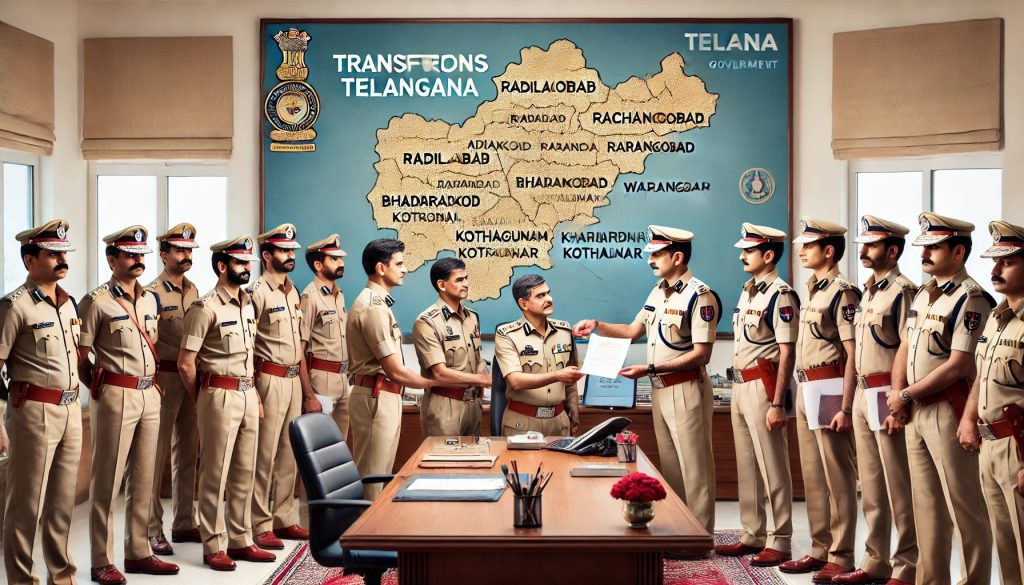 Government of Telangana – IPS Transfer and Posting Orders (G.O.Rt.No.1738) Dated: 30.12.2024 The document outlines the transfer and postings of IPS officers in Telangana with immediate effect. Key points include: Smt. Kajal, IPS (RR:2021), transferred as ASP, Utnoor, Adilabad. Sri Kankanala Rahul Reddy, IPS (RR:2021), transferred as ASP, Bhongir, Rachakonda. Sri S. Chitharanjan, IPS (RR:2022), transferred as ASP, Asifabad, Kumurambheem Asifabad. Sri Bokka Chaitanya Reddy, IPS (RR:2022), transferred as ASP, Kamareddy. Sri Pandere Chetan Nitin, IPS (RR:2022), transferred as ASP, Jangoan, Warangal. Sri Vikrant Kumar Singh, IPS (RR:2022), transferred as ASP, Bhadrachalam, Bhadradri Kothagudem. Sri Ankit Kumar Sankhwar, IPS (RR:2022), directed to report to the Director General of Police, Hyderabad. Sri Nagrale Shubham Prakash, IPS (RR:2022), transferred as ASP, Karimnagar Rural. Sri Rajesh Meena, IPS (RR:2022), transferred as ASP, Nirmal. Sri P. Mounika, IPS (RR:2022), transferred as ASP, Devarakonda, Nalgonda.
