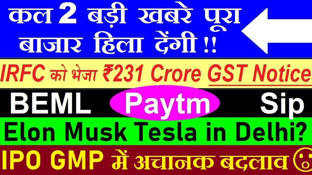IRFC, GST Notices, Elon Musk’s Tesla Plans, and Nifty 50