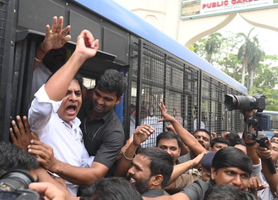 KTR Arrested During Flash Protest at Telangana Assembly Entrance: A Closer Look at Political Tensions Political drama unfolded at the Telangana Assembly on Monday as KT Rama Rao (KTR), the working president of Bharat Rashtra Samithi (BRS), was arrested during a flash protest at the Assembly’s main entrance. The demonstration, which featured fiery slogans and bold political statements, escalated tensions between the ruling party and the opposition. Here’s a detailed look at the unfolding events, the underlying issues, and the implications for Telangana politics. Flash Protest Sparks Arrests at Telangana Assembly The morning began with high drama as KTR, along with several BRS legislators, staged a protest at the Assembly’s entrance. Donning t-shirts emblazoned with the slogan “Revanth-Adani Bhai Bhai,” the protestors targeted alleged connections between Congress leader A Revanth Reddy and industrialist Gautam Adani. Their attire, featuring caricatures of the two figures, served as a bold critique of perceived corporate-political ties. The protest led to a confrontation with the police, who demanded that the legislators remove their provocative t-shirts before entering the premises. Refusing to comply, the BRS leaders defended their actions as a form of free speech. The standoff quickly escalated, resulting in the arrests of KTR and other prominent figures, including opposition MLAs and MLCs such as S Madhusudhana Chari, T Harish Rao, and K Kavitha. Free Speech and Heated Standoff at the Assembly The protest’s central issue revolved around freedom of expression. KTR strongly criticized the police for their actions, questioning their authority to suppress peaceful demonstrations. He highlighted similar protests led by Congress leader Rahul Gandhi as a precedent for legitimacy. During the standoff, opposition members amplified their grievances with slogans like “Adani-Revanth Bhai Bhai,” “Telangana Thalli muddura, Congress Thalli vaddura,” and “Nahi chalega—Thanashahi nahi chalega.” These slogans underscored the growing friction between political entities, reflecting both ideological and cultural clashes. Ultimately, the police detained the demonstrators, escorting them to a nearby station. Despite the arrests, the protest successfully drew public attention to the issues raised by the BRS. BRS Leaders Honor Telangana Martyrs Before Protest Before heading to the Assembly, KTR and his fellow BRS leaders visited the Telangana Martyrs’ Memorial. This gesture aimed to honor those who sacrificed their lives for the statehood movement and highlighted the party’s commitment to preserving Telangana’s identity. Speaking to the media at the memorial, KTR reaffirmed his dedication to addressing public concerns within the Assembly. He vowed to hold the government accountable for unfulfilled electoral promises, stating, “We will not tolerate any attempts to redesign Telangana’s identity or impose Congress Thalli on the people. Such actions undermine the cultural heritage of our state.” Key Issues Behind the Flash Protest The flash protest was not just about slogans and symbolic attire. It brought several critical issues to the forefront: Corporate-Government Allegations The BRS accused Congress leaders of fostering undue ties with corporate entities, specifically highlighting the alleged relationship between Revanth Reddy and Gautam Adani. These accusations aim to position the BRS as a party that prioritizes public welfare over corporate interests. Cultural Identity and Heritage KTR’s statements about the redesign of the Telangana Thalli statue highlighted a deeper cultural issue. The BRS strongly opposed any perceived imposition of Congress ideology on Telangana’s identity, framing the protest as a fight to protect the state’s heritage. Unfulfilled Promises and Accountability By vowing to raise public issues in the Assembly, KTR emphasized the BRS’s role in holding the government accountable. The protest served as a platform to remind voters of the party’s commitment to their interests. Implications for Telangana’s Political Landscape This high-profile protest and subsequent arrests have intensified political tensions in Telangana. The BRS has positioned itself as a vocal opponent of alleged corporate-government collusion and cultural imposition. Meanwhile, the arrests have raised questions about the state’s approach to handling dissent and free speech. The incident also underscores the broader challenges faced by Telangana’s political ecosystem. As the state gears up for elections, such protests are likely to shape public discourse and influence voter sentiment. Conclusion The arrest of KTR and other BRS leaders during the flash protest at the Telangana Assembly marks a significant moment in the state’s political narrative. By addressing critical issues such as corporate influence, cultural preservation, and accountability, the protest has amplified the BRS’s message. As political friction continues to rise, Telangana’s electorate will play a crucial role in determining the outcome of these debates. This incident serves as a reminder of the power of protest in a democracy and the importance of safeguarding free speech, even amid intense political rivalries.