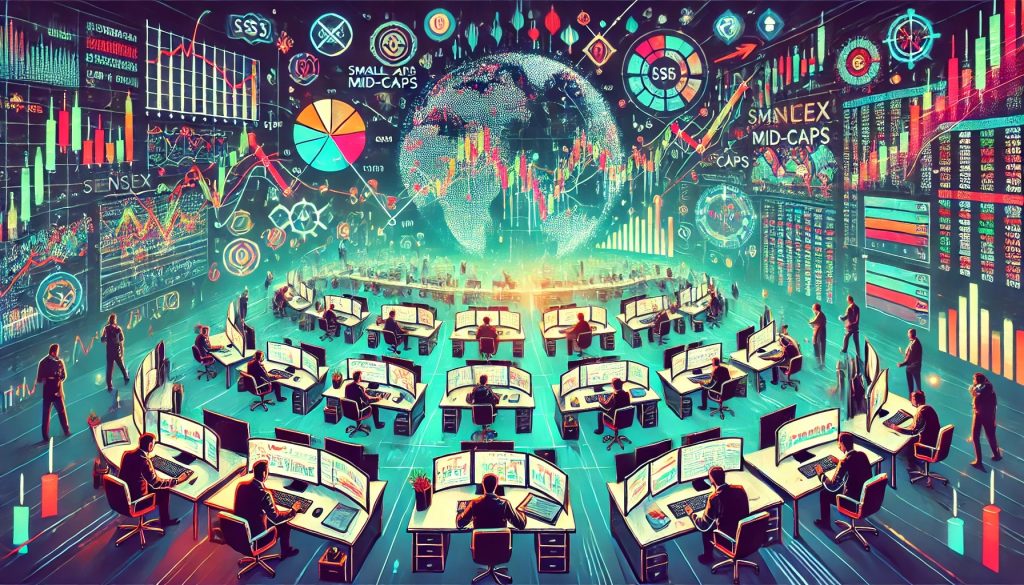Key Insights into Stock Movements and Market Trends Stock markets around the world often face volatility driven by a mix of local and global factors. In this article, we analyze recent trends in the Indian stock market, focusing on indices like Sensex, Nifty, and Bank Nifty, and discuss the potential impact of global developments. Additionally, we explore the dynamics of small-cap stocks and critical updates on global inflation, policy decisions, and financial market strategies. Market Overview: Sensex and Nifty Performance The Indian stock market experienced a downward trend recently, with Sensex dropping 236 points, closing at 81,290, and Nifty declining by 93 points, ending at 24,549. The Bank Nifty also reflected weakness, losing 175 points to settle at 53,216. While IT and metal indices showed some resilience, broader market indices like Sensex and Nifty witnessed profit booking, reflecting bearish sentiment. Notably, small-cap indices stood out, recently hitting fresh all-time highs, indicating strong investor interest in this segment. Small-Cap Stocks: A Bright Spot Amidst Volatility Small-cap stocks have garnered significant attention due to their consistent outperformance. Recently, these indices reached fresh all-time highs, demonstrating robust buying interest from investors. In contrast, mid-cap stocks are still 3% off their peak, while Nifty lags by 6-7%, and Bank Nifty remains just 2% below its all-time highs. The divergence suggests that small-cap stocks are driving market momentum, buoyed by strong fundamentals and speculative interest. Profit Booking in Small-Cap Space Despite the upward trend in small-cap indices, profit booking has surfaced. A recent 1% correction in this space aligns with expectations, particularly as the market consolidates gains. Investors should monitor these movements, as corrections often present opportunities to re-enter at lower levels. Global Factors Impacting Indian Markets Global markets, especially the U.S. stock market, have played a pivotal role in shaping Indian market trends. The recent release of U.S. Consumer Price Index (CPI) inflation data aligned with expectations of a 2.7% year-over-year growth, providing a positive backdrop for global equities. However, this positivity in U.S. markets, including the Nasdaq reaching new all-time highs above the 20,000 mark, has a limited direct impact on Indian indices. Instead, sectors like IT benefit the most, given their global exposure. Inflation Data and Monetary Policy Updates India's latest CPI inflation data came in at 5.48%, slightly better than the expected 5.5%, signaling a stable inflationary environment. Industrial Production (IP) data also showed a promising 3.5% growth in October compared to 3.1% in the previous month. These numbers reflect an improving economic landscape, providing room for potential rate cuts by the Reserve Bank of India (RBI) in the upcoming policy meetings. Institutional Activity: FIIs and DIIs Foreign Institutional Investors (FIIs) have shown mixed activity, with a net selling trend of around ₹3,560 crores in recent sessions. This selling is partly attributed to block deals in small-cap funds and specific sectors like pharmaceuticals. While such selling often raises concerns, it is essential to evaluate it in the context of overall market stability. Domestic Institutional Investors (DIIs) continue to provide a cushion, balancing FII outflows with consistent inflows into mutual funds and other equity instruments. Key Global Developments: A Watchful Eye on U.S. Policies The U.S. Federal Reserve’s policy actions and geopolitical developments, including the Russia-Ukraine war, remain critical for global market sentiment. Recently, the U.S. government approved a $20 billion loan package for Ukraine, aiming to strengthen its position against Russia. Such geopolitical moves can indirectly affect Indian markets, especially through their impact on global crude oil prices and economic sanctions. Additionally, the surprise 50-basis-point rate cut by the Swiss National Bank highlights the divergence in global monetary policies, adding another layer of complexity for investors to navigate. Conclusion: Navigating Market Trends The Indian equity market is currently at a crossroads, with small-cap stocks leading the charge and broader indices like Nifty and Sensex consolidating. While global factors, including U.S. inflation data and monetary policy decisions, continue to influence market sentiment, domestic indicators like CPI inflation and industrial growth remain stable. Investors should adopt a balanced approach, focusing on sectors and stocks demonstrating strong fundamentals. Monitoring institutional activity and being mindful of global developments will be key to making informed investment decisions in this volatile environment.