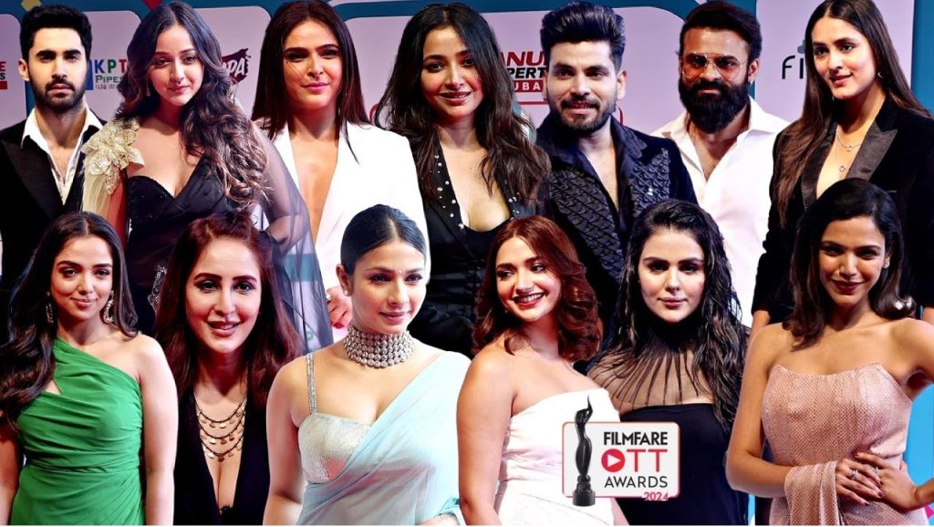 The Filmfare OTT Awards 2024 Full List Series Category Best Series: The Railway Men Best Director Series: SAMEER SAXENA AND AMIT GOLANI (KAALA PAANI) Best Actor, Series (Male): Comedy : RAJKUMMAR RAO (GUNS AND GULAABS) Best Actor, Series (Male): Drama : GAGAN DEV RIAR (SCAM 2003: THE TELGI STORY) Best Actor, Series (Female): Comedy: GEETANJALI KULKARNI (GULLAK SEASON 4) Best Actor, Series (Female): Drama: MANISHA KOIRALA (HEERAMANDI: THE DIAMOND BAZAAR) Best Supporting Actor, Series (Female): Comedy : NIDHI BISHT (MAAMLA LEGAL HAI) Best Supporting Actor, Series (Female): Drama: MONA SINGH (MADE IN HEAVEN SEASON 2) Best Original Story, Series : BISWAPATI SARKAR (KAALA PAANI) Best Comedy (Series/Specials): MAAMLA LEGAL HAI Best (Non-Fiction) Original (Series/Special): THE HUNT FOR VEERAPPAN Best Dialogue, Series: SUMIT ARORA (GUNS & GULAABS) Best Original Screenplay, Series: AJ NIDIMORU, KRISHNA DK AND SUMAN KUMAR (GUNS & GULAABS) Best Adapted Screenplay, Series: KIRAN YADNYOPAVIT, KEDAR PATANKAR AND KARAN VYAS (SCAM 2003 - THE TELGI STORY) Best Cinematographer, Series: SUDEEP CHATTERJEE (ISC), MAHESH LIMAYE (ISC), HUENSTANG MOHPATRA AND RAGUL HERIAN DHARUMAN (HEERAMANDI: THE DIAMOND BAZAAR) Best Production Design, Series: SUBRATA CHAKRABORTY AND AMIT ROY (HEERAMANDI: THE DIAMOND BAZAAR) Best Editing, Series: YASHA JAIDEV RAMCHANDANI (THE RAILWAY MEN) Best Costume Design, Series: RIMPLE, HARPREET NARULA AND CHANDRAKANT SONAWANE (HEERAMANDI: THE DIAMOND BAZAAR) Best Background Music, Series: SAM SLATER (THE RAILWAY MEN) Best Original Soundtrack, Series: SANJAY LEELA BHANSALI, RAJA HASAN AND SHARMISTHA CHATTERJEE (HEERAMANDI: THE DIAMOND BAZAAR) Best VFX (Series): FILMGATE AB AND HIVE STUDIOS (THE RAILWAY MEN) Best Sound Design (Series): SANJAY MAURYA AND ALLWIN REGO (KAALA PAANI) Best Debut Director, Series: Shiv Rawail, The Railway Men Films Category Best Film, Web Original: AMAR SINGH CHAMKILA Best Director, Web Original Film: IMTIAZ ALI (AMAR SINGH CHAMKILA) Best Actor, Web Original Film (Male): DILJIT DOSANJH (AMAR SINGH CHAMKILA) Best Actor, Web Original Film (Female): KAREENA KAPOOR KHAN (JAANE JAAN) Best Supporting Actor, Web Original Film (Male): JAIDEEP AHLAWAT (MAHARAJ) Best Supporting Actor, Web Original Film (Female): WAMIQA GABBI (KHUFIYA) Best Dialogue (Web Original Film): IMTIAZ ALI AND SAJID ALI (AMAR SINGH CHAMKILA) Best Original Screenplay (Web Original Film): IMTIAZ ALI AND SAJID ALI (AMAR SINGH CHAMKILA) Best Cinematographer (Web Original Film): SYLVESTER FONSECA (AMAR SINGH CHAMKILA) Best Production Design (Web Original Film): SUZANNE CAPLAN MERWANJI (THE ARCHIES) Best Editing (Web Original Film): AARTI BAJAJ (AMAR SINGH CHAMKILA) Best Background Music (Web Original Film): A R RAHMAN (AMAR SINGH CHAMKILA) Best Sound Design (Web Original Film): DHIMAN KARMAKAR (AMAR SINGH CHAMKILA) Best Story (Web Original Film): ZOYA AKHTAR, ARJUN VARAIN SINGH AND REEMA KAGTI (KHO GAYE HUM KAHAN) Best Music Album, Film: A R RAHMAN (AMAR SINGH CHAMKILA) Best Debut Director, Film: Arjun Varain Singh, Kho Gaye Hum Kahan Best Debut Male, Film: Vedang Raina Critics Category: Best Series, Critics: Guns and Gulaabs Best Director, Critics: Mumbai Diaries Season 2 Best Actor, Series (Male), Critics: Drama: Kay Kay Menon (Bambai Meri Jaan) Best Actor, Series (Female), Critics: Drama: Huma Qureshi (Maharani S03) Best Film, Critics: Jaane Jaan Best Actor (Male), Critics - Film: Jaideep Ahlawat Best Actor (Female), Critics - Film: Ananya Panday Special Recognition: Arjun Varain Singh, Kho Gaye Hum Kahan