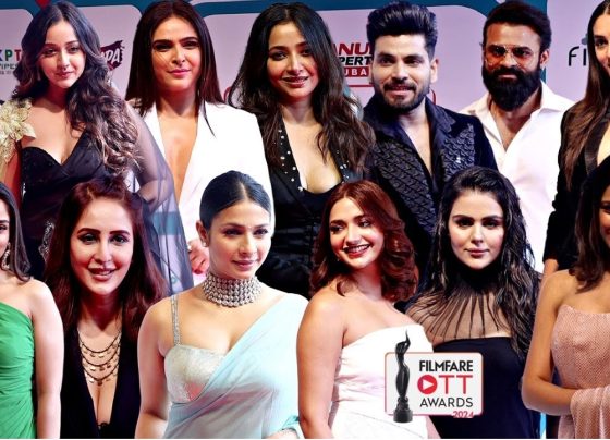 The Filmfare OTT Awards 2024 Full List Series Category Best Series: The Railway Men Best Director Series: SAMEER SAXENA AND AMIT GOLANI (KAALA PAANI) Best Actor, Series (Male): Comedy : RAJKUMMAR RAO (GUNS AND GULAABS) Best Actor, Series (Male): Drama : GAGAN DEV RIAR (SCAM 2003: THE TELGI STORY) Best Actor, Series (Female): Comedy: GEETANJALI KULKARNI (GULLAK SEASON 4) Best Actor, Series (Female): Drama: MANISHA KOIRALA (HEERAMANDI: THE DIAMOND BAZAAR) Best Supporting Actor, Series (Female): Comedy : NIDHI BISHT (MAAMLA LEGAL HAI) Best Supporting Actor, Series (Female): Drama: MONA SINGH (MADE IN HEAVEN SEASON 2) Best Original Story, Series : BISWAPATI SARKAR (KAALA PAANI) Best Comedy (Series/Specials): MAAMLA LEGAL HAI Best (Non-Fiction) Original (Series/Special): THE HUNT FOR VEERAPPAN Best Dialogue, Series: SUMIT ARORA (GUNS & GULAABS) Best Original Screenplay, Series: AJ NIDIMORU, KRISHNA DK AND SUMAN KUMAR (GUNS & GULAABS) Best Adapted Screenplay, Series: KIRAN YADNYOPAVIT, KEDAR PATANKAR AND KARAN VYAS (SCAM 2003 - THE TELGI STORY) Best Cinematographer, Series: SUDEEP CHATTERJEE (ISC), MAHESH LIMAYE (ISC), HUENSTANG MOHPATRA AND RAGUL HERIAN DHARUMAN (HEERAMANDI: THE DIAMOND BAZAAR) Best Production Design, Series: SUBRATA CHAKRABORTY AND AMIT ROY (HEERAMANDI: THE DIAMOND BAZAAR) Best Editing, Series: YASHA JAIDEV RAMCHANDANI (THE RAILWAY MEN) Best Costume Design, Series: RIMPLE, HARPREET NARULA AND CHANDRAKANT SONAWANE (HEERAMANDI: THE DIAMOND BAZAAR) Best Background Music, Series: SAM SLATER (THE RAILWAY MEN) Best Original Soundtrack, Series: SANJAY LEELA BHANSALI, RAJA HASAN AND SHARMISTHA CHATTERJEE (HEERAMANDI: THE DIAMOND BAZAAR) Best VFX (Series): FILMGATE AB AND HIVE STUDIOS (THE RAILWAY MEN) Best Sound Design (Series): SANJAY MAURYA AND ALLWIN REGO (KAALA PAANI) Best Debut Director, Series: Shiv Rawail, The Railway Men Films Category Best Film, Web Original: AMAR SINGH CHAMKILA Best Director, Web Original Film: IMTIAZ ALI (AMAR SINGH CHAMKILA) Best Actor, Web Original Film (Male): DILJIT DOSANJH (AMAR SINGH CHAMKILA) Best Actor, Web Original Film (Female): KAREENA KAPOOR KHAN (JAANE JAAN) Best Supporting Actor, Web Original Film (Male): JAIDEEP AHLAWAT (MAHARAJ) Best Supporting Actor, Web Original Film (Female): WAMIQA GABBI (KHUFIYA) Best Dialogue (Web Original Film): IMTIAZ ALI AND SAJID ALI (AMAR SINGH CHAMKILA) Best Original Screenplay (Web Original Film): IMTIAZ ALI AND SAJID ALI (AMAR SINGH CHAMKILA) Best Cinematographer (Web Original Film): SYLVESTER FONSECA (AMAR SINGH CHAMKILA) Best Production Design (Web Original Film): SUZANNE CAPLAN MERWANJI (THE ARCHIES) Best Editing (Web Original Film): AARTI BAJAJ (AMAR SINGH CHAMKILA) Best Background Music (Web Original Film): A R RAHMAN (AMAR SINGH CHAMKILA) Best Sound Design (Web Original Film): DHIMAN KARMAKAR (AMAR SINGH CHAMKILA) Best Story (Web Original Film): ZOYA AKHTAR, ARJUN VARAIN SINGH AND REEMA KAGTI (KHO GAYE HUM KAHAN) Best Music Album, Film: A R RAHMAN (AMAR SINGH CHAMKILA) Best Debut Director, Film: Arjun Varain Singh, Kho Gaye Hum Kahan Best Debut Male, Film: Vedang Raina Critics Category: Best Series, Critics: Guns and Gulaabs Best Director, Critics: Mumbai Diaries Season 2 Best Actor, Series (Male), Critics: Drama: Kay Kay Menon (Bambai Meri Jaan) Best Actor, Series (Female), Critics: Drama: Huma Qureshi (Maharani S03) Best Film, Critics: Jaane Jaan Best Actor (Male), Critics - Film: Jaideep Ahlawat Best Actor (Female), Critics - Film: Ananya Panday Special Recognition: Arjun Varain Singh, Kho Gaye Hum Kahan