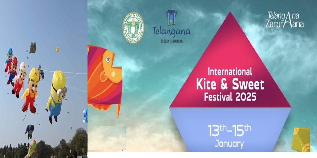 Kite and Sweet Festival Kicks Off in Hyderabad As the vibrant festival of Sankranti approaches, Hyderabad comes alive with the much-anticipated Kite and Sweet Festival, held at the iconic Parade Ground in Secunderabad. This three-day extravaganza, celebrating culture, food, and tradition, promises an unforgettable experience for visitors from around the globe. Grand Inauguration by Distinguished Leaders The Kite and Sweet Festival was officially inaugurated with great fanfare by notable dignitaries, including the Ministers for Tourism, Culture, and Excise, Jupally Krishna Rao, and Transport and BC Welfare Minister, Ponnala Lakshmaiah. Their presence added a touch of grandeur to the event. Joining them were other prominent figures such as Tourism Corporation Chairman Ramesh R. Patel, Tourism Secretary Smita Sabharwal, Roads Development Corporation Chairman Malreddy Rangareddy, Finance Commission Member Sudheer Reddy, Telangana Cultural Department Head Vennela Gaddar, and Telangana Language and Cultural Department Director Mamidi Harikrishna. A Global and National Celebration of Kites One of the highlights of the festival is its diverse participation. This year, 57 international kite enthusiasts from 19 countries and 58 national kite players from 22 states have gathered to showcase their skills and passion for kite flying. The sky above Secunderabad is set to transform into a canvas of vibrant colors and intricate designs, with kites of all shapes and sizes soaring high. Culinary Delights: Over 1,350 Traditional Food Stalls Food lovers are in for a treat, as the festival features an incredible 1,350 varieties of traditional delicacies. These stalls represent the rich culinary heritage of India and offer a global twist with contributions from international cuisines. Visitors can savor everything from spicy street food to sweet delicacies that reflect the essence of Sankranti celebrations. Captivating Weaving Stalls and Artisan Displays Adding to the cultural charm of the festival are the weaving stalls, which have become a major attraction. These stalls showcase the intricate craftsmanship of India’s traditional weavers, offering visitors a glimpse into the rich textile heritage of the country. From handwoven sarees to beautifully crafted fabrics, the stalls are a testament to the enduring legacy of India’s artisans. Mesmerizing Cultural Performances The Kite and Sweet Festival isn’t just about kites and food; it’s also a vibrant celebration of art and culture. The event features stunning performances by artists showcasing classical and folk art forms. Highlights include: Perini Dance: A dynamic and ancient warrior dance form dedicated to Lord Shiva. Shiva Tandavam: A powerful and spiritual dance representing the cosmic dance of creation and destruction. Bharatanatyam and Kuchipudi: Classical dances known for their intricate movements and storytelling. Dappu and Tribal Dances: Energetic performances featuring traditional drums and instruments. These performances not only entertain but also educate the audience about India’s diverse cultural heritage. A Festival of Unity and Joy The Kite and Sweet Festival is more than an event; it’s a celebration of unity and joy. It brings together people from different backgrounds, fostering a sense of community and cultural exchange. The vibrant atmosphere, coupled with the mesmerizing sights and sounds, makes it a must-visit for families, tourists, and culture enthusiasts alike. Conclusion As the three-day Kite and Sweet Festival unfolds in Hyderabad, it offers an extraordinary blend of tradition, innovation, and festivity. From breathtaking kite displays to mouthwatering delicacies and mesmerizing cultural performances, the festival encapsulates the spirit of Sankranti. Don’t miss this opportunity to immerse yourself in the rich tapestry of Indian culture and create unforgettable memories.