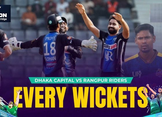 The eleventh match of the Bangladesh Premier League (BPL) 2025 between Rangpur Riders and Dhaka Capitals offered cricket enthusiasts an edge-of-the-seat experience. This high-octane encounter was defined by frequent wicket falls, brilliant bowling, and jaw-dropping catches. Here’s an in-depth recap of the match, focusing on pivotal moments and exceptional performances. 1. A Flying Start and an Early Blow The game began with a bang as AK Javid struck early for the Rangpur Riders. Habibur, attempting a wild heave across the line, missed completely and found his stumps shattered. The ball's length and pace proved too tricky, leaving Dhaka Capitals at 28/1 after his departure for 14 runs. 2. Jason Roy Falls Prey to Precision Jason Roy, a crucial asset for the Capitals, was dismissed after a promising start. Looking to dominate with a big hit over midwicket, Roy was undone by an arm ball that kept low. The clever delivery from MTI trapped him for 18, leaving Dhaka Capitals at 54/2. Roy’s untimely dismissal marked a turning point, shaking the team’s momentum. 3. Dual Strikes and Dhaka’s Collapse Rangpur’s spinners, led by Iftekhar, tightened the grip with sharp deliveries. Tanzim Hasan, after showing some resilience, fell to a deceptive ball that straightened instead of spinning. His innings ended at 20, reducing Dhaka to 62/3. Moments later, Sai Raman was caught in the deep, his sluggish footwork costing him dearly. With wickets tumbling at regular intervals, Dhaka Capitals found themselves at 70/5. 4. Middle-Order Meltdown Dhaka’s middle order crumbled under pressure. Captain Pereira, known for his explosive batting, failed to fire and fell for a golden duck. The crowd, stunned by the dramatic fall of their skipper, watched in disbelief. With every wicket, Rangpur Riders tightened their grip, leaving Dhaka reeling at 74/6 after 10 overs. 5. A Bowling Masterclass by Rangpur Riders Camel Islam delivered a stellar performance, claiming key wickets that further dented Dhaka’s innings. His pace and accuracy forced errors from the Capitals’ batters. B. Hossain edged one to the keeper for 12, and Mayas Ham succumbed to a short ball, departing without scoring. Rangpur’s bowlers showcased discipline and sharpness, restricting Dhaka to 98/8. 6. Spectacular Catches Steal the Show Fielding brilliance defined this match. A reverse sweep attempt resulted in a jaw-dropping boundary-line catch that drew applause from the crowd. The final nail in the coffin came with Nural Hasan’s acrobatic dive, snatching a thick edge to bundle Dhaka out for a mere 111 runs—the lowest total of this BPL season. 7. Rangpur Riders’ Chase Begins Steadily Chasing 112, Rangpur Riders started cautiously, keeping wickets intact. However, Alex Hales brought excitement with his aggressive batting. Despite missing out on a half-century, Hales contributed a vital 44 runs before falling to a mistimed shot. His dismissal left Rangpur at 61/2, but they remained on track to secure a comfortable victory. 8. Dhaka’s Efforts to Mount a Comeback Dhaka Capitals tried to claw back into the match, taking wickets at crucial junctures. Jason Roy redeemed himself with a sharp catch, dismissing Azizul Hakim for just 5 runs. Rangpur’s middle order wobbled momentarily, but their solid foundation ensured they stayed ahead. 9. Rangpur Clinch Victory Despite minor hiccups, the Rangpur Riders chased the target with ease, sealing a resounding win. Their bowlers and fielders deserved full credit for setting up the victory. With disciplined bowling and stellar fielding, Rangpur’s dominance left Dhaka Capitals with lessons to ponder. Key Highlights of the Match Top Performers: AK Javid and Camel Islam starred with the ball, while Alex Hales contributed significantly with the bat. Turning Point: Jason Roy’s dismissal shifted the momentum in Rangpur’s favor, breaking Dhaka’s early resistance. Memorable Moments: Nural Hasan’s diving catch stood out as a spectacle, showcasing the Riders’ defensive brilliance. Conclusion The Rangpur Riders vs Dhaka Capitals clash epitomized the thrill of T20 cricket. Rangpur’s bowlers orchestrated a spectacular collapse, while their batters ensured a smooth chase. As the tournament progresses, both teams will look to refine their strategies—Rangpur to maintain their winning streak and Dhaka to bounce back from this crushing defeat. This gripping encounter will be remembered as a masterclass in bowling and fielding, highlighting the unpredictable charm of the Bangladesh Premier League. Stay tuned for more exhilarating matches as the tournament unfolds.