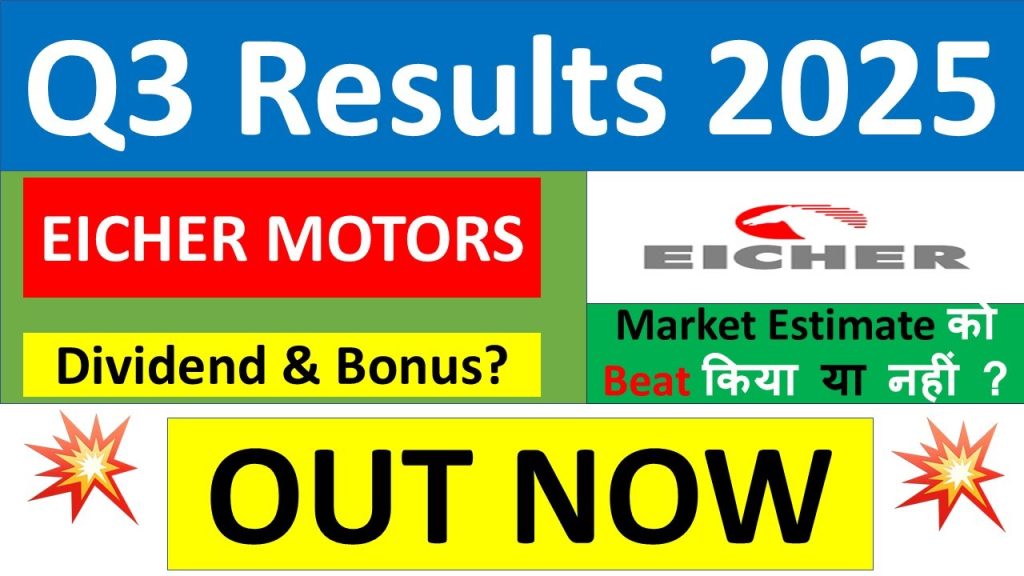 Eicher Motors Q3 Results 2025: Strong Growth in Profit and Revenue Despite Market Estimates Miss Eicher Motors, the parent company of the iconic Royal Enfield motorcycles, has reported its Q3 FY25 financial results, showcasing strong year-on-year (YoY) growth in net profit and revenue. Despite missing some market estimates, the company has delivered impressive numbers, reinforcing its position as a key player in the automobile industry. Eicher Motors Q3 2025 Financial Performance Overview Eicher Motors’ consolidated net profit surged 17.5% year-on-year to ₹1,170.50 crore, compared to ₹996 crore in Q3 FY24. On a sequential basis, net profit grew 6.4% from ₹1,100 crore reported in the previous quarter (Q2 FY25). This steady growth highlights the company’s resilience and operational efficiency. Revenue Growth and Performance Metrics Consolidated Revenue: Eicher Motors reported a 19% YoY increase in revenue from operations, reaching ₹4,973.12 crore, up from ₹4,178.84 crore in Q3 FY24. Quarter-on-Quarter (QoQ) Growth: Sequentially, revenue rose 16.7%, compared to ₹4,263 crore in Q2 FY25. Total Income: Including other income, the total revenue increased from ₹4,400 crore to ₹5,200 crore, demonstrating a robust top-line expansion. Expenditure and Profitability Analysis Total Expenses: With rising revenue, expenses also increased. The company’s total expenditure climbed from ₹3,200 crore to ₹3,900 crore YoY, reflecting higher production and operational costs. Earnings Per Share (EPS): The earnings per share rose from ₹36 to ₹42 YoY and from ₹40 to ₹42 sequentially, reflecting profitability improvements. Stock Market Reaction: Eicher Motors Share Price Performance Ahead of the Q3 FY25 results announcement, Eicher Motors' share price closed at ₹5,310.70 on the BSE, witnessing a marginal decline of over 1%. The market reaction reflects the fact that while the results showed strong YoY growth, the company missed market estimates. Market Expectations vs. Actual Performance Despite the impressive revenue and profit growth, Eicher Motors fell short of market expectations: Analysts had projected revenue to hit ₹5,075 crore, but the company reported ₹4,973.12 crore. The expected net profit was ₹1,198 crore, whereas the company posted ₹1,170.50 crore. The slight deviation from estimates resulted in a muted stock market reaction. However, long-term investors may find the company's consistent financial performance reassuring. Key Growth Drivers for Eicher Motors 1. Strong Demand for Royal Enfield Motorcycles Eicher Motors continues to benefit from the strong demand for its Royal Enfield motorcycles, especially in domestic and international markets. The launch of new models and expansion into global markets have contributed to revenue growth. 2. Expansion in Commercial Vehicle Segment The company’s commercial vehicle division, VE Commercial Vehicles (VECV), has also shown steady growth. Rising infrastructure spending and increasing demand for heavy-duty trucks and buses have contributed to the segment’s performance. 3. Cost Management and Operational Efficiency Despite higher expenses, Eicher Motors has maintained strong profitability by optimizing its production costs and improving efficiency across its supply chain. Future Outlook: What’s Next for Eicher Motors? 1. New Product Launches Eicher Motors is expected to introduce new Royal Enfield models in the coming months, further strengthening its product portfolio and driving demand. 2. International Expansion With a growing global fan base, Eicher Motors is focusing on expanding its international presence, particularly in the European and North American markets. 3. Electric Vehicle (EV) Strategy The company has also hinted at exploring electric mobility solutions, which could open up new growth opportunities in the evolving automotive industry. Conclusion: A Strong Q3 Despite Market Estimates Miss Eicher Motors has delivered solid Q3 FY25 results, showcasing double-digit growth in revenue and net profit. Although the company missed some market projections, its overall financial performance remains strong. With an expanding product lineup, international growth, and a focus on operational efficiency, Eicher Motors is well-positioned for long-term success. Investors and industry experts will be keenly watching the company’s future developments, particularly in the electric mobility space. Stay tuned for more updates on Eicher Motors' share price, financial results, and market performance!