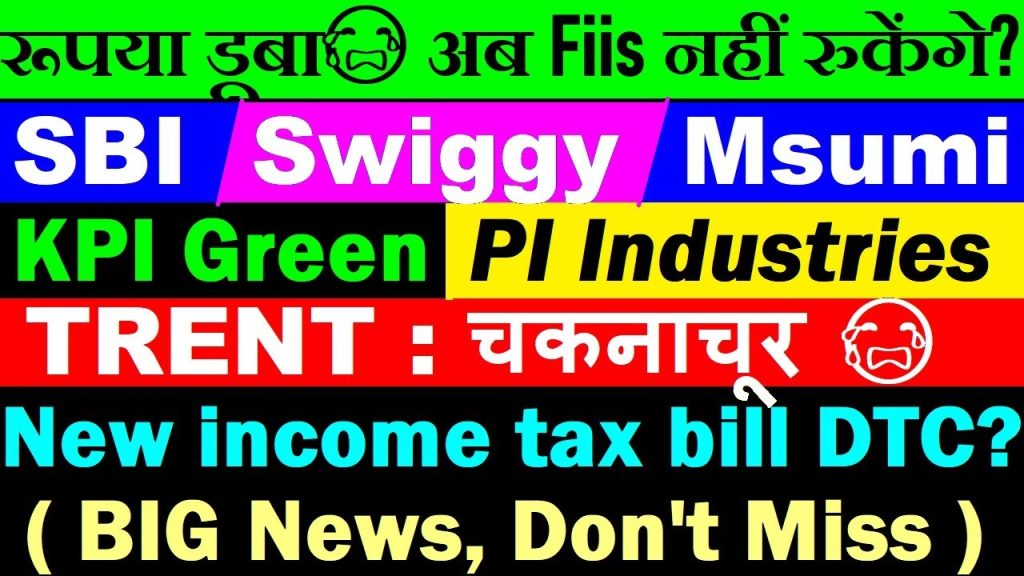 Introduction Foreign Institutional Investors (FIIs) continue their aggressive selling spree, impacting Indian stock markets significantly. The sharp depreciation of the Indian Rupee, the performance of key stocks such as Trent, SBI, Swiggy, and KPI Green, along with the anticipated New Income Tax Bill, have added further uncertainty to the market. In this article, we analyze these developments and their potential implications. KPI Green Energy’s Strong Q3 Performance KPI Green Energy delivered robust Q3 results, with notable revenue and profit growth. The company's revenue increased by over 38% year-on-year, surpassing ₹450 crores compared to ₹330 crores in the same period last year. Similarly, its EBITDA surged by 32%, rising from ₹104 crores to ₹137 crores. These strong numbers resulted in a significant stock price rally, demonstrating investor confidence in the company's growth trajectory. PI Industries Faces Headwinds Despite Market Leadership PI Industries, a dominant player in the agrochemical sector, reported mixed results. While the company continues to hold the No. 1 position in its segment, its revenue remained flat, and net profit declined by approximately 17% year-on-year. The results missed market estimates, causing concern among investors. Competitors such as UPL and Sumitomo Chemicals are also experiencing similar challenges, raising questions about the overall sector outlook. Swiggy’s Growing Revenue and Widening Losses Swiggy, one of India’s leading food delivery startups, reported a substantial 31% increase in revenue due to aggressive customer acquisition and market expansion. However, this came at the cost of widening net losses, which jumped from ₹574 crores in the same quarter last year to nearly ₹800 crores. The intense competition with Zomato and rising operational costs remain critical challenges for Swiggy. Quick Commerce Boom – A Silver Lining? Swiggy’s quick commerce segment, Instamart, reported a 17.7% revenue increase, reaching ₹576.5 crores. Despite rapid growth, the business is still heavily reliant on urban markets, with rural expansion facing significant hurdles. The scalability of quick commerce in India remains a key question. Motherson Sumi’s Profit Decline Due to Expansion Costs Motherson Sumi Wiring India reported a 9% increase in revenue. However, its net profit fell by 17% due to a ₹140 crore expansion expenditure. While the company’s long-term growth strategy remains intact, short-term profitability concerns have led to a cautious outlook among investors. State Bank of India (SBI) – Solid Profits, but NII Misses Estimates SBI, India’s largest public sector bank, reported a 54% increase in standalone net profit, reaching ₹16,890 crores. However, its net interest income (NII) grew by only 4%, missing market expectations. Despite stable asset quality and controlled non-performing assets (NPAs), the bank’s performance on key financial metrics remains a mixed bag. Trent’s Market Volatility Despite Strong Earnings Trent Limited, a Tata Group retail giant, delivered impressive numbers with a 34% increase in revenue and a 33% rise in consolidated net profit, reaching approximately ₹500 crores. However, the stock witnessed a sudden drop post-results, as expectations were higher. Additionally, Trent’s announcement regarding the consolidation of Jio stores created some investor uncertainty. FIIs Maintain Aggressive Selling Streak Foreign Institutional Investors (FIIs) initially provided some relief with net buying of around ₹800 crores. However, this was short-lived, as they resumed aggressive selling, offloading stocks worth ₹3,500 crores in a single day. The major reasons behind this selling pressure include global economic uncertainty, a weakening Indian Rupee, and concerns over U.S. monetary policy. The Indian Rupee’s Decline – A Major Concern The Indian Rupee has been on a downward spiral, reaching new lows of ₹87.6 against the U.S. Dollar. Analysts predict that it may soon touch ₹88 or beyond. A weaker Rupee erodes foreign investor confidence, reducing the attractiveness of Indian assets and leading to higher inflationary pressures. The Reserve Bank of India (RBI) has introduced several measures, including liquidity adjustments and forex interventions, but the pressure remains. Upcoming RBI Monetary Policy – Will It Provide Relief? All eyes are now on the upcoming RBI Monetary Policy Committee (MPC) meeting, where key decisions regarding interest rates and liquidity measures will be discussed. Any announcement related to stabilizing the Rupee or foreign investment inflows will be critical in determining market direction. New Income Tax Bill – What to Expect? The government is set to introduce the much-anticipated New Income Tax Bill in Parliament. Finance Minister Nirmala Sitharaman had earlier mentioned that the bill would be presented within a week. Speculations suggest that the bill may include major tax reforms aimed at simplifying compliance and boosting investment. Conclusion The Indian stock market continues to experience volatility due to multiple factors, including FIIs' sustained selling, the depreciating Rupee, and company-specific earnings performance. While some companies like KPI Green and SBI posted strong numbers, others, including PI Industries and Swiggy, faced significant challenges. The upcoming RBI policy meeting and the New Income Tax Bill will play crucial roles in shaping market sentiment in the coming days. Stay Updated For the latest stock market updates and financial insights, follow our website. Let us know your thoughts on these market developments in the comments!