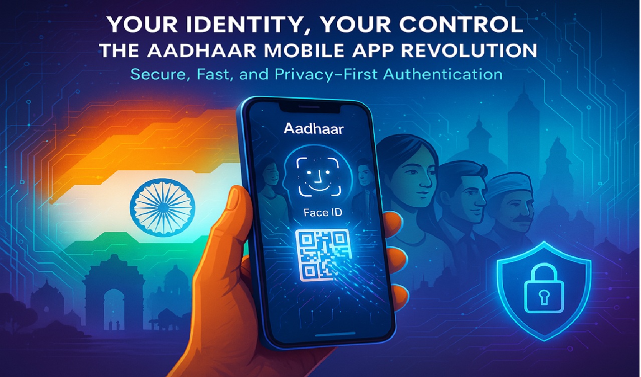 Aadhaar App with QR Code and Face ID Authentication