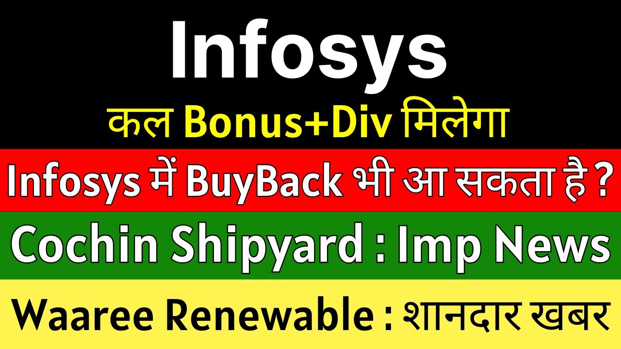 Infosys, Waaree Renewables, Cochin Shipyard, and Shilpa Technologies in Focus