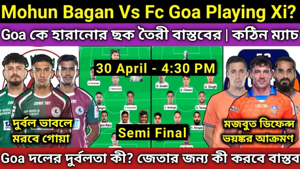 The Super Cup 2025 semifinal clash between Mohun Bagan SG and FC Goa promises to be a thrilling encounter at Kalinga Stadium, Bhubaneswar, on April 30, 2025. As two of India’s footballing giants vie for a spot in the final, this match is set to deliver high-octane action, tactical brilliance, and intense competition. In this comprehensive guide, we dive into the strengths, weaknesses, predicted lineups, and key factors that could determine the outcome of this blockbuster showdown. Mohun Bagan vs FC Goa: A Battle of Titans The Super Cup is a prestigious tournament in Indian football, and the stakes couldn’t be higher as Mohun Bagan SG, a team with a storied legacy, takes on FC Goa, known for their attacking flair. Scheduled for 4:30 PM IST, the match will be broadcast live on Star Sports Network and streamed on Disney+ Hotstar, ensuring fans across the country can witness this epic battle. With both teams showcasing distinct playing styles, the semifinal is poised to be a tactical chess match influenced by stamina, experience, and strategy. Why This Match Matters The winner of this semifinal will advance to the Super Cup final, a significant step toward lifting the coveted trophy. For Mohun Bagan, this is an opportunity to assert their dominance and add another chapter to their illustrious history. FC Goa, on the other hand, aims to capitalize on their talented squad and prove they can outshine their rivals. The clash at Kalinga Stadium, under challenging weather conditions, will test both teams’ resilience and adaptability. Team Analysis: Mohun Bagan SG Mohun Bagan SG enters the semifinal with a blend of youthful energy and seasoned expertise. Under the guidance of coach Bastab Roy, the team has demonstrated tactical discipline and an ability to perform in high-pressure situations. Their recent performances in the Super Cup highlight their potential to dominate, particularly in the challenging conditions of Bhubaneswar. Strengths of Mohun Bagan Experienced Core: Mohun Bagan boasts players like Nunraiz in defense, Deepak Tangri in midfield, and Sahal Abdul Samad in attack, who bring invaluable experience to the pitch. This experience is crucial in managing the game’s tempo and making smart decisions under pressure. Stamina and Fitness: Having played fewer knockout matches than FC Goa, Mohun Bagan is likely to have a slight edge in terms of energy reserves. This could prove decisive in the grueling heat of Bhubaneswar, where temperatures are expected to hover around 36–37°C. Tactical Discipline: Coach Bastab Roy’s strategy of conserving the energy of full-backs like Sourav and Amandeep has paid dividends. By limiting their attacking runs, Mohun Bagan maintains defensive solidity, which could neutralize FC Goa’s wing play. Weaknesses to Address While Mohun Bagan is a formidable unit, they face challenges that FC Goa could exploit: Reliance on Key Players: The team heavily depends on players like Sahal Abdul Samad and Deepak Tangri to drive the midfield. If FC Goa neutralizes these players, Mohun Bagan’s attacking rhythm could falter. Youthful Squad: With a mix of junior and senior players, Mohun Bagan may lack the cohesion of a more seasoned unit like FC Goa, especially in high-stakes moments. Predicted Mohun Bagan Playing XI (4-2-3-1) Goalkeeper: Dheeraj Singh Defenders: Sourav Bhanwale (RB), Nunraiz (CB), Deependu Biswas (CB), Amandeep (LB) Defensive Midfielders: Deepak Tangri, Abhishek Suryavanshi Attacking Midfielders: Salauddin (RM), Sahal Abdul Samad (CAM), Ashique Kuruniyan (LM) Forward: Soyel Butt This lineup reflects Mohun Bagan’s balanced approach, with a strong defensive foundation and creative players in midfield to unlock FC Goa’s backline. Sahal Abdul Samad will be the key playmaker, orchestrating attacks and linking up with forward Soyel Butt. Team Analysis: FC Goa FC Goa, coached by Manolo Marquez, is renowned for its attacking philosophy and technical prowess. With a squad featuring five foreign players and a wealth of experience, the Gaurs are a formidable force. However, their recent schedule of back-to-back knockout matches could impact their performance in this semifinal. Strengths of FC Goa Experienced Foreign Contingent: FC Goa’s five foreign players, including striker Iker Guarrotxena and midfielder Borja Herrera, bring a level of quality and composure that can tilt the game in their favor. Their experience in high-stakes matches is a significant advantage. Attacking Firepower: With players like Udanta Singh, Dejan Drazic, and Borja Herrera, FC Goa has the ability to create and convert scoring opportunities. Their fluid attacking style can overwhelm defenses if given space. Solid Defensive Unit: Anchored by Sandesh Jhingan and Odei Onaindia, FC Goa’s defense is robust and capable of handling Mohun Bagan’s attacking threats. Goalkeeper Dheeraj Moirangthem adds reliability at the back. Weaknesses to Address FC Goa’s strengths are undeniable, but they face challenges that Mohun Bagan could exploit: Fatigue Factor: Having played two knockout matches in nine days, FC Goa’s players, particularly their foreign contingent, may struggle with fatigue. This could impact their performance in the intense Bhubaneswar heat. Overreliance on Full-Backs: FC Goa’s full-backs, Boris Singh and Akash Sangwan, often join the attack, which can leave gaps in defense. Mohun Bagan’s wingers, like Ashique Kuruniyan, could capitalize on these vulnerabilities. Predicted FC Goa Playing XI (4-2-3-1) Goalkeeper: Dheeraj Moirangthem Defenders: Boris Singh (RB), Sandesh Jhingan (CB), Odei Onaindia (CB), Akash Sangwan (LB) Defensive Midfielders: Carl McHugh, Ayush Chhetri Attacking Midfielders: Udanta Singh (RM), Borja Herrera (CAM), Dejan Drazic (LM) Forward: Iker Guarrotxena This lineup showcases FC Goa’s attacking intent, with Borja Herrera pulling the strings in midfield and Iker Guarrotxena leading the line. The defensive midfield duo of Carl McHugh and Ayush Chhetri will aim to disrupt Mohun Bagan’s rhythm. Key Battles to Watch The outcome of the match could hinge on several individual and tactical battles across the pitch. Here are the key matchups to keep an eye on: 1. Sahal Abdul Samad vs Carl McHugh Sahal Abdul Samad, Mohun Bagan’s creative hub, will face a stern test against FC Goa’s experienced defensive midfielder, Carl McHugh. Sahal’s ability to find pockets of space and create chances will be crucial, but McHugh’s physicality and game-reading skills could neutralize him. If Sahal can outmaneuver McHugh, Mohun Bagan’s attack will flourish. 2. Mohun Bagan’s Full-Backs vs FC Goa’s Wingers Mohun Bagan’s full-backs, Sourav Bhanwale and Amandeep, must contain FC Goa’s dynamic wingers, Udanta Singh and Dejan Drazic. Coach Bastab Roy’s strategy of limiting full-back runs could help maintain defensive solidity, but any lapse in concentration could allow FC Goa’s wingers to exploit the flanks. 3. Stamina in the Heat The Bhubaneswar heat will test both teams’ endurance. Mohun Bagan’s fresher squad may have an edge, but FC Goa’s experience could help them manage the game’s tempo. The team that maintains its intensity throughout the 90 minutes will likely emerge victorious. Tactical Insights: How Each Team Can Win Mohun Bagan’s Game Plan To secure a victory, Mohun Bagan must focus on the following strategies: Exploit FC Goa’s Fatigue: With FC Goa potentially fatigued from their recent matches, Mohun Bagan should press high early in the game to disrupt their rhythm and force errors. Utilize Wing Play: Ashique Kuruniyan and Salauddin must exploit the spaces left by FC Goa’s attacking full-backs. Quick counter-attacks could catch FC Goa’s defense off guard. Maintain Defensive Discipline: Mohun Bagan’s backline, led by Nunraiz, must stay compact to neutralize FC Goa’s attacking threats. Avoiding defensive errors will be critical. FC Goa’s Game Plan FC Goa can secure a spot in the final by implementing these strategies: Control the Midfield: Carl McHugh and Ayush Chhetri must dominate the midfield battle to limit Sahal Abdul Samad’s influence. Winning the midfield will allow FC Goa to dictate the game’s tempo. Leverage Foreign Talent: The experience and quality of FC Goa’s foreign players, particularly Borja Herrera and Iker Guarrotxena, will be key. Their ability to create and convert chances could make the difference. Balance Attack and Defense: FC Goa’s full-backs must balance their attacking runs with defensive responsibilities to avoid leaving gaps that Mohun Bagan can exploit. The Impact of Bhubaneswar’s Weather The match’s 4:30 PM kickoff means players will face intense heat and humidity, with temperatures expected to reach 36–37°C. This will test both teams’ stamina and mental fortitude. Mohun Bagan’s fresher squad could have an advantage, as their players are likely to have more energy reserves. FC Goa, with their experienced foreign players, must manage their efforts wisely to avoid burnout. Stamina vs Skill: What Wins? While skill and experience are crucial, stamina will play a pivotal role in this match. The team that can maintain its intensity and execute its game plan in the challenging conditions will have the upper hand. Mohun Bagan’s energy advantage could tip the scales, but FC Goa’s experience might help them navigate the heat more effectively. Head-to-Head Context Historically, head-to-head records between Mohun Bagan and FC Goa have been closely contested, with both teams enjoying moments of dominance. However, in the context of this semifinal, past encounters may have little bearing. Mohun Bagan’s fresher squad and FC Goa’s experienced lineup create a unique dynamic, making this match a fresh challenge for both sides. Prediction: Who Will Win? Predicting the outcome of this high-stakes semifinal is no easy task, given the quality and determination of both teams. However, several factors tilt the scales slightly in Mohun Bagan’s favor: Energy Advantage: Mohun Bagan’s fewer knockout matches mean they are likely to have more stamina, a critical factor in the Bhubaneswar heat. Tactical Discipline: Coach Bastab Roy’s strategy of conserving full-back energy has proven effective, and it could neutralize FC Goa’s wing play. Home-Like Conditions: Mohun Bagan’s familiarity with Kalinga Stadium’s conditions gives them a slight edge in adapting to the heat and pitch. That said, FC Goa’s experience and attacking quality make them a formidable opponent. If their foreign players perform at their best, they could overpower Mohun Bagan’s defense. Final Prediction: Mohun Bagan 2–1 FC Goa We expect a low-scoring, tightly contested match, with Mohun Bagan edging out FC Goa thanks to their energy advantage and tactical discipline. A late goal from Sahal Abdul Samad or Soyel Butt could seal the deal for Mohun Bagan, sending them to the Super Cup final. How to Watch Mohun Bagan vs FC Goa Date: April 30, 2025 Time: 4:30 PM IST Venue: Kalinga Stadium, Bhubaneswar TV Broadcast: Star Sports Network Live Streaming: Disney+ Hotstar Fans can catch every moment of this thrilling semifinal on television or stream it live on their mobile devices, ensuring they don’t miss a second of the action. Conclusion: A Semifinal for the Ages The Mohun Bagan vs FC Goa Super Cup semifinal is set to be a defining moment in Indian football. With both teams bringing their A-game, fans can expect a match filled with drama, skill, and intensity. Mohun Bagan’s energy and tactical nous give them a slight edge, but FC Goa’s experience and attacking flair make them a dangerous opponent. As the teams battle it out in the Bhubaneswar heat, one thing is certain: this semifinal will be remembered as a classic. Who do you think will win this epic clash? Will Mohun Bagan’s stamina prevail, or will FC Goa’s experience shine through? Share your predictions in the comments below, and don’t forget to tune in on April 30, 2025, to witness history in the making!