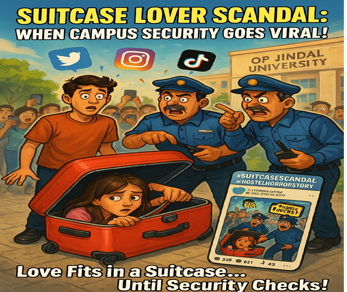 Suitcase Lover at OP Jindal University Hostel in Haryana