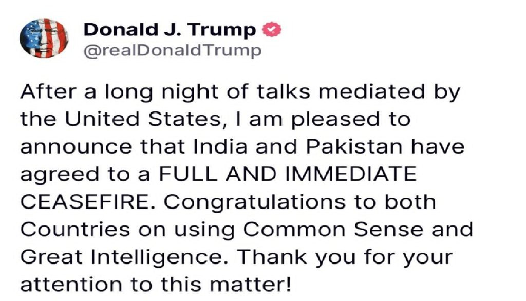 India-Pakistan Ceasefire Agreement: A New Era of Peace in South Asia In a historic development, India and Pakistan have agreed to an immediate ceasefire, marking a significant step toward de-escalating tensions along their shared border. Announced on May 10, 2025, this decision follows intense diplomatic and military engagements, with both nations committing to halt all firing and military actions across land, air, and sea. This article delves into the intricacies of the ceasefire, its implications for South Asian geopolitics, and the diplomatic nuances shaping this pivotal moment. The Ceasefire Announcement: A Diplomatic Breakthrough The ceasefire agreement was formalized after a critical phone call between the Directors General of Military Operations (DGMOs) of India and Pakistan at 15:35 hours on May 10, 2025. Both sides agreed to cease all military actions effective from 17:00 hours Indian Standard Time on the same day. India’s Ministry of External Affairs officially confirmed the development, with the Foreign Secretary emphasizing the mutual commitment to halting hostilities. This announcement comes after months of heightened tensions, including cross-border skirmishes and military posturing. The agreement stipulates that both nations’ military leadership will reconvene on May 12, 2025, at 12:00 hours to discuss further steps, signaling a structured approach to sustaining the truce. Key Details of the Ceasefire Agreement Effective Immediately: The ceasefire took effect at 17:00 hours IST on May 10, 2025, covering all domains—land, air, and sea. Bilateral Commitment: Instructions have been issued to military units on both sides to ensure compliance with the agreement. Follow-Up Talks: Scheduled discussions between the DGMOs on May 12 aim to solidify the ceasefire and address operational concerns. The Role of U.S. Mediation: Fact or Fiction? A notable aspect of the ceasefire announcement was former U.S. President Donald Trump’s claim of American mediation. In a post on Truth Social, Trump stated that India and Pakistan had agreed to a “full and immediate ceasefire” under U.S. facilitation. He underscored America’s role in brokering the deal, a narrative echoed by U.S. Secretary of State Mark Rubio, who detailed extensive discussions with Indian and Pakistani leaders, including Prime Minister Narendra Modi, Pakistan’s Prime Minister, and military officials. However, India’s official statement conspicuously omitted any mention of U.S. involvement. The Foreign Secretary’s announcement focused solely on the bilateral communication between the DGMOs, raising questions about the extent of American influence. This discrepancy highlights the diplomatic tightrope both nations navigate, with India keen to project the ceasefire as a bilateral achievement rather than a third-party intervention. Diplomatic Nuances in U.S. Involvement Trump’s Preemptive Claim: Trump’s announcement preceded official statements from both India and Pakistan, suggesting U.S. eagerness to claim credit. India’s Silence on Mediation: By avoiding references to U.S. mediation, India reinforces its stance on resolving bilateral issues without external interference. Rubio’s Broader Agenda: Rubio’s mention of neutral venue talks on “broad issues” was not endorsed by India, indicating differing expectations about future negotiations. Ceasefire vs. Stoppage of Fire: A Semantic Distinction An intriguing element of the announcement is the terminology used by Indian officials. While the Press Information Bureau (PIB) referred to the agreement as a “ceasefire” in its X post, the Foreign Secretary deliberately used “stoppage of fire.” This distinction is more than semantic—it carries significant diplomatic weight. In diplomatic parlance, a “ceasefire” implies a formalized, long-term agreement, often with structured conditions. In contrast, “stoppage of fire” suggests a temporary or operational pause, leaving room for flexibility. India’s choice of words signals a cautious approach, avoiding the impression of a permanent resolution until further talks clarify the path forward. Why the Terminology Matters Diplomatic Caution: By avoiding “ceasefire,” India maintains strategic ambiguity, keeping the door open for robust responses to future provocations. Temporary Measure: “Stoppage of fire” aligns with the operational nature of the DGMO-level talks, which focus on immediate de-escalation rather than long-term peace. Future Formalization: Post-May 12 discussions may lead to a formal ceasefire, depending on the outcomes of military and diplomatic engagements. The Context: Recent Tensions and Triggers The ceasefire follows a series of escalatory incidents, notably the Pahalgam attack, which prompted India to suspend the Indus Water Treaty and halt trade with Pakistan. Both nations also closed their airspace to each other’s flights, further straining relations. Over the past 48 hours, Pakistan conducted strikes on Indian air bases and civilian targets, prompting retaliatory attacks by India on Pakistani military installations. This tit-for-tat escalation underscored the urgency of de-escalation. The ceasefire halts these mutual military actions, silencing the “guns, bombs, missiles, and fighter jets” that dominated the region’s soundscape. However, non-military measures, such as trade suspensions and airspace restrictions, remain in place, indicating that the truce is narrowly focused on military de-escalation. Key Triggers Leading to the Ceasefire Pahalgam Incident: A terrorist attack in Pahalgam sparked a chain of retaliatory measures, including India’s suspension of bilateral agreements. Cross-Border Strikes: Recent Pakistani attacks on Indian targets, followed by Indian counterstrikes, heightened the risk of full-scale conflict. International Pressure: The looming threat of broader conflict likely prompted global actors, including the U.S., to push for de-escalation. Implications for India-Pakistan Relations The ceasefire represents a rare moment of alignment between India and Pakistan, two nations with a history of mistrust and conflict. While the immediate cessation of hostilities is a positive step, the path to sustained peace remains fraught with challenges. Key issues, such as terrorism, territorial disputes, and economic cooperation, remain unaddressed in the current agreement. India’s firm stance on terrorism adds another layer of complexity. The government has declared that future terrorist attacks will be treated as acts of war, signaling a low tolerance for provocations. This policy could deter Pakistan from supporting cross-border terrorism but also raises the stakes for any violations of the ceasefire. Potential Outcomes of the Ceasefire Short-Term Stability: The immediate halt in military actions reduces the risk of escalation, providing breathing space for diplomacy. Long-Term Challenges: Without addressing root causes, such as Kashmir and terrorism, the ceasefire may remain fragile. Regional Dynamics: A stable India-Pakistan border could enhance South Asia’s geopolitical stability, attracting investment and fostering cooperation. The Operational Nature of the Talks The ceasefire stems from operational-level talks between the DGMOs, not high-level political or diplomatic negotiations. This distinction is critical, as it limits the scope of the agreement to battlefield de-escalation rather than broader strategic or political resolutions. The Line of Contact (LoC) communication channel, a long-standing mechanism between the two militaries, facilitated these discussions, underscoring the importance of military-to-military dialogue in crisis management. Operational vs. Strategic Talks Operational Focus: The DGMO talks prioritize immediate de-escalation, ensuring that frontline forces adhere to the truce. Limited Scope: Unlike political talks, these discussions do not address broader issues like Kashmir or trade, which require higher-level engagement. Future Negotiations: The May 12 talks may pave the way for more strategic discussions, depending on the ceasefire’s success. The IMF Factor: Economic Leverage in Diplomacy An intriguing subplot is the International Monetary Fund’s (IMF) approval of a $1 billion bailout package for Pakistan, announced within 24 hours of the ceasefire. This timing raises speculation about whether economic incentives played a role in Pakistan’s decision to agree to the truce. While no official confirmation links the IMF package to the ceasefire, the coincidence suggests that economic pressures may have influenced Pakistan’s calculus. Economic Diplomacy at Play Pakistan’s Economic Woes: Facing severe financial strain, Pakistan’s reliance on IMF support makes it vulnerable to external influence. U.S. Leverage: As a key IMF stakeholder, the U.S. may have tied economic aid to Pakistan’s commitment to de-escalation. Unconfirmed Speculation: Without concrete evidence, the IMF’s role remains a subject of debate, but the timing is noteworthy. India’s Strategic Posture: A Message to Pakistan India’s response to the ceasefire reflects a blend of pragmatism and assertiveness. By agreeing to the truce, India demonstrates its commitment to regional stability. However, its declaration that future terrorist attacks will be treated as acts of war sends a clear message to Pakistan: any breach of the ceasefire will invite swift and proportionate retaliation. This posture aligns with India’s broader strategic doctrine, which emphasizes a strong defense while maintaining diplomatic flexibility. The decision to maintain non-military measures, such as trade suspensions, further underscores India’s resolve to keep pressure on Pakistan until tangible progress is made on issues like terrorism. India’s Key Messages Zero Tolerance for Terrorism: India’s policy of treating terrorist attacks as acts of war raises the cost of Pakistan’s support for militancy. Proportional Response: India’s commitment to responding in the “same domain and intensity” ensures deterrence without escalation. Diplomatic Independence: By downplaying U.S. mediation, India asserts its sovereignty in bilateral matters. Challenges to Sustaining the Ceasefire While the ceasefire is a positive development, its longevity depends on several factors. Pakistan’s track record of violating ceasefires, coupled with its support for terrorist groups, raises skepticism about its commitment. Similarly, India’s hardline stance on terrorism could lead to rapid escalation if provocations occur. External actors, including the U.S. and China, will also influence the ceasefire’s trajectory. While the U.S. appears invested in de-escalation, China’s strategic partnership with Pakistan could complicate matters. Moreover, domestic political pressures in both nations may limit their flexibility in future negotiations. Key Challenges Ahead Pakistan’s Compliance: Ensuring Pakistan adheres to the ceasefire, particularly on terrorism, will be critical. India’s Vigilance: India must balance its commitment to peace with the need to respond decisively to violations. External Influences: The involvement of global powers could either stabilize or destabilize the truce, depending on their agendas. The Broader Geopolitical Context The India-Pakistan ceasefire occurs against the backdrop of a volatile global landscape. Conflicts in regions like Gaza highlight the challenges of sustaining ceasefires in politically charged environments. In South Asia, the ceasefire could reshape regional dynamics, potentially fostering cooperation on issues like climate change, trade, and counterterrorism. For India, the ceasefire aligns with its broader goal of positioning itself as a global leader. A stable border with Pakistan enhances India’s image as a responsible power, capable of managing complex regional challenges. For Pakistan, the truce offers a chance to address domestic economic issues and rebuild international credibility. Global Implications South Asian Stability: A sustained ceasefire could unlock economic and diplomatic opportunities in the region. India’s Global Role: By managing the ceasefire effectively, India strengthens its case for a permanent UN Security Council seat. Pakistan’s Crossroads: Pakistan faces a choice between continued militancy and a path toward economic recovery and regional integration. Conclusion: A Fragile but Hopeful Step Forward The India-Pakistan ceasefire of May 10, 2025, is a landmark moment in South Asian geopolitics. By halting military actions and committing to further talks, both nations have taken a pragmatic step toward de-escalation. However, the truce’s success hinges on mutual trust, compliance, and the ability to address underlying issues like terrorism and territorial disputes. As India and Pakistan navigate this delicate phase, the world watches closely. The ceasefire offers a rare opportunity to break the cycle of conflict, but it requires sustained effort, diplomatic finesse, and a shared vision for peace. For now, the guns are silent, and the hope for a peaceful South Asia burns brighter than ever.