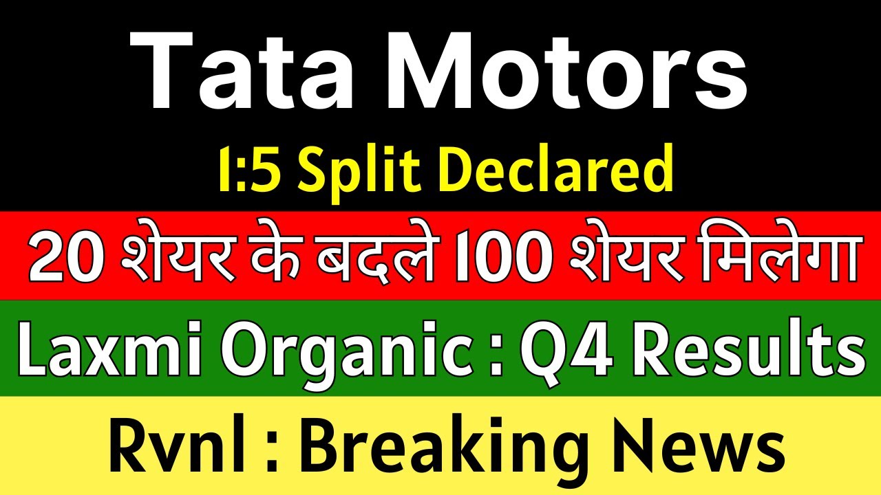 Tata Motors, RVNL, and Laxmi Organic: Latest Stock Market Updates and Insights for 2025
