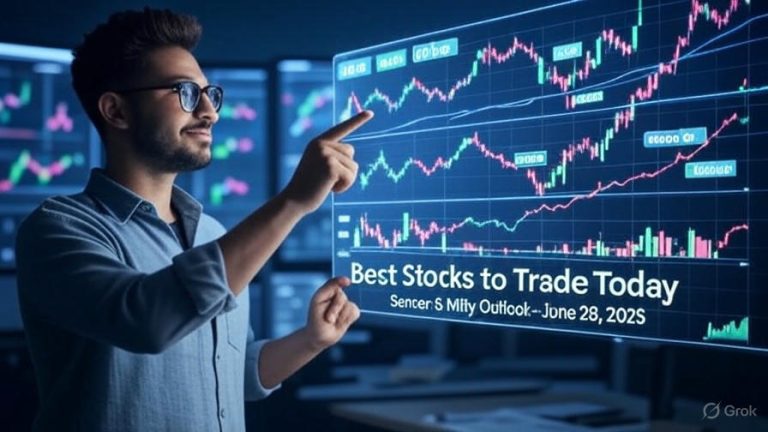 5 Best Stocks to Trade Today: Sensex & Nifty Market Outlook for June 23, 2025 The Indian stock market is buzzing with opportunities, and staying ahead of the curve requires a keen eye on market trends and momentum stocks. On June 23, 2025, the Sensex and Nifty indices are poised for dynamic movements, presenting traders with both challenges and potential rewards. This article dives into five high-potential momentum stocks for the day, complete with actionable buy recommendations, stop-loss levels, and target prices. Additionally, we’ll analyze intraday levels for Nifty and Bank Nifty to guide your trading decisions. Whether you’re a seasoned investor or a beginner, this comprehensive guide will equip you with the insights needed to navigate today’s market confidently. Understanding the Indian Stock Market on June 23, 2025 The Indian stock market, driven by the Sensex and Nifty indices, remains a vibrant arena for traders seeking short-term gains. Momentum trading, which capitalizes on stocks showing strong upward or downward trends, is a popular strategy for intraday and short-term traders. On June 23, 2025, market sentiment is shaped by global economic cues, domestic policy developments, and sector-specific momentum. By focusing on technical indicators like support and resistance levels, traders can make informed decisions to maximize returns. This article highlights five carefully selected stocks with strong momentum signals, backed by technical analysis. We’ll also provide intraday levels for Nifty and Bank Nifty to help you gauge market direction. Each stock recommendation includes a suggested holding period of 7 to 10 days, stop-loss levels to manage risk, and target prices to lock in profits. Intraday Levels for Nifty and Bank Nifty Before diving into stock picks, let’s examine the intraday levels for Nifty and Bank Nifty, which serve as critical benchmarks for market direction. Nifty Intraday Levels The Nifty 50 index is a key indicator of the broader market’s health. For June 23, 2025, the following levels are crucial for intraday traders: First Support Level: 24,936 – A strong base where buying interest may emerge. Second Support Level: 24,826 – A deeper support zone indicating potential reversal points. First Resistance Level: 25,289 – A level where selling pressure could intensify. Second Resistance Level: 25,399 – A breakout above this could signal bullish momentum. Traders should watch these levels closely. A drop below 24,936 may signal caution, while a break above 25,289 could indicate a bullish trend for the day. Bank Nifty Intraday Levels The Bank Nifty index, representing major banking stocks, is equally important for traders focusing on the financial sector. The intraday levels for June 23, 2025, are: First Support Level: 55,804 – A key level where buyers may step in. Second Support Level: 55,527 – A stronger support zone for potential reversals. First Resistance Level: 56,701 – A hurdle where profit-taking could occur. Second Resistance Level: 56,979 – A breakout here could drive further gains. Monitoring these levels helps traders anticipate price movements in banking stocks and align their strategies with market trends. Top 5 Momentum Stocks to Trade Today Here are five momentum stocks recommended for trading on June 23, 2025. Each stock has been selected based on technical indicators such as volume spikes, breakouts, and positive crossovers. We’ve included buy prices, stop-loss levels, and target prices to help you execute trades with precision. 1. Bharat Electronics Limited (BEL) Bharat Electronics Limited, a leading defense and aerospace company, is showing strong momentum driven by increased trading volume. The stock is well-positioned for a short-term uptrend, making it an attractive pick for traders. Action: Buy at ₹348. Stop Loss: ₹397 – Set below recent support to limit downside risk. First Target: ₹349 – A conservative target for quick gains. Second Target: ₹425 – A higher target for extended upside potential. Holding Period: 7–10 days. Why Buy? A significant volume spike indicates strong buying interest, supported by positive technical signals. Bharat Electronics benefits from India’s growing defense budget and increasing demand for advanced electronics. Traders should monitor for a breakout above key resistance levels to confirm the uptrend. 2. KFin Technologies Limited KFin Technologies, a leader in financial technology and registry services, is on the verge of a breakout, making it a compelling choice for momentum traders. Action: Buy at ₹1,272. Stop Loss: ₹1,221 – Positioned to protect against unexpected reversals. First Target: ₹1,323 – A realistic short-term goal. Second Target: ₹1,357 – A higher target for sustained momentum. Holding Period: 7–10 days. Why Buy? The stock is breaking out from a consolidation phase, supported by strong fundamentals in the fintech sector. KFin’s robust growth in mutual fund servicing and digital solutions positions it well for short-term gains. Keep an eye on volume trends to validate the breakout. 3. CG Power and Industrial Solutions Limited CG Power and Industrial Solutions, a key player in electrical equipment, is exhibiting a positive crossover on technical charts, signaling potential upside. Action: Buy at ₹688. Stop Loss: ₹660 – A tight stop loss to manage risk effectively. First Target: ₹716 – An achievable target for intraday or short-term traders. Second Target: ₹734 – A stretch target for bullish momentum. Holding Period: 7–10 days. Why Buy? The positive crossover indicates growing bullish momentum, supported by strong demand for industrial solutions. CG Power’s focus on renewable energy and smart grid technologies aligns with India’s infrastructure push, making it a stock to watch. 4. Housing and Urban Development Corporation (Hudco) Hudco, a public-sector company focused on housing and urban infrastructure financing, is rebounding from a key support level, offering a low-risk entry point. Action: Buy at ₹227. Stop Loss: ₹218 – Set below the support zone for risk management. First Target: ₹236 – A near-term target for quick profits. Second Target: ₹242 – A higher target for extended gains. Holding Period: 7–10 days. Why Buy? The reversal from support suggests renewed buying interest, bolstered by government initiatives in affordable housing. Hudco’s alignment with India’s urban development goals makes it a stable yet high-potential pick for short-term traders. 5. Jio Financial Services Limited Jio Financial Services, a subsidiary of Reliance Industries, is showing signs of a support breakdown recovery, presenting a buying opportunity. Action: Buy at ₹294. Stop Loss: ₹283 – Positioned to limit downside exposure. First Target: ₹305 – A conservative target for quick gains. Second Target: ₹340 – A higher target for sustained momentum. Holding Period: 7–10 days. Why Buy? The stock’s recovery from a support breakdown, combined with Jio’s strong brand and financial backing, signals potential upside. Jio Financial’s expansion into digital lending and insurance services makes it a stock with both short-term and long-term potential. Performance of Previous Stock Recommendations Tracking the performance of past recommendations helps build trust and refine trading strategies. One of our previously recommended stocks, Swiggy, achieved a 3.48% gain and hit its first target, demonstrating the effectiveness of our momentum-based approach. Regularly reviewing past calls allows traders to assess market trends and adjust their strategies accordingly. How to Trade These Stocks Effectively To maximize returns and minimize risks, follow these tips when trading the recommended stocks: Set Clear Stop Losses: Always place stop-loss orders to protect your capital. The levels provided above are based on technical support zones to limit downside risk. Monitor Volume Trends: High trading volume often confirms a stock’s momentum. Use volume indicators to validate entry and exit points. Stick to the Holding Period: The 7–10 day holding period is designed for short-term momentum. Avoid holding positions longer unless technical signals support it. Use Technical Indicators: Combine moving averages, RSI, and MACD to confirm entry and exit points for each stock. Stay Updated on Market News: Global and domestic events can impact stock prices. Keep an eye on economic data releases and policy announcements. Why Momentum Trading Works in Today’s Market Momentum trading thrives in volatile markets like India’s, where stocks often exhibit sharp price movements. By focusing on stocks with strong technical signals—such as volume spikes, breakouts, or positive crossovers—traders can capitalize on short-term trends. The stocks recommended today align with sectors like defense, fintech, infrastructure, and financial services, which are currently driving market growth. Key Benefits of Momentum Trading Quick Profits: Momentum stocks often deliver rapid price movements, ideal for short-term traders. Clear Entry/Exit Points: Technical indicators provide precise levels for entering and exiting trades. High Reward Potential: Stocks with strong momentum can yield significant returns within days. Risks to Watch Market Volatility: Sudden reversals can occur, making stop losses critical. Overtrading: Avoid chasing every stock; focus on high-probability setups like those listed above. External Shocks: Global events or unexpected news can disrupt momentum. Sector Spotlight: Why These Sectors Are Hot The recommended stocks span diverse sectors, each with unique growth drivers: Defense (Bharat Electronics): India’s focus on self-reliance in defense is boosting companies like BEL. Fintech (KFin Technologies, Jio Financial): Digital transformation in financial services is driving demand for innovative solutions. Infrastructure (Hudco, CG Power): Government initiatives in housing and renewable energy are fueling growth in these sectors. By aligning your trades with high-growth sectors, you increase the likelihood of capturing significant gains. Tools and Platforms for Trading Success To execute these trades effectively, consider using reliable trading platforms like 5paisa, Zerodha, or Upstox. These platforms offer real-time data, charting tools, and low-cost trading options. Additionally, tools like TradingView can help you analyze technical indicators and track the recommended levels for Nifty, Bank Nifty, and individual stocks. Recommended Tools Charting Software: TradingView for technical analysis. News Aggregators: Moneycontrol or Economic Times for market updates. Trading Apps: 5paisa or Zerodha for seamless trade execution. Final Thoughts: Seize the Opportunity The stock market on June 23, 2025, offers exciting opportunities for traders willing to act on well-researched recommendations. By focusing on the five momentum stocks outlined above—Bharat Electronics, KFin Technologies, CG Power, Hudco, and Jio Financial Services—you can position yourself for potential profits. Combine these picks with the intraday levels for Nifty and Bank Nifty to create a robust trading plan. Always prioritize risk management with stop losses and stay disciplined with your targets. For more market updates and stock recommendations, subscribe to trusted sources like 5paisa’s YouTube channel or follow financial news platforms. Share your feedback in the comments, and let us know how these recommendations work for you. Happy trading!