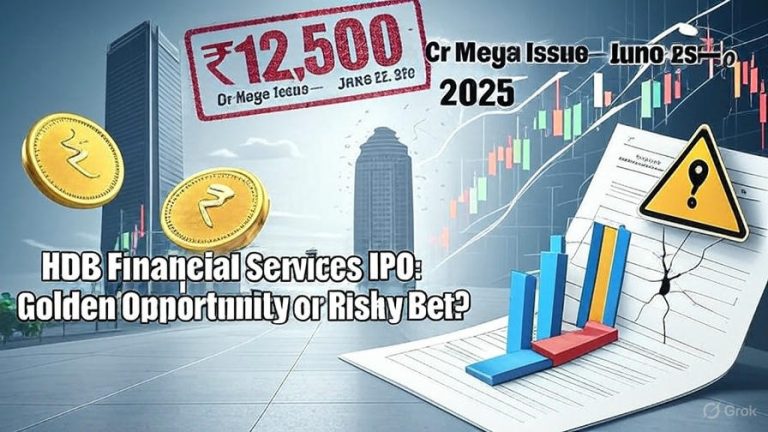 HDB Financial Services IPO: Is It a Golden Opportunity or a Risky Bet? The HDB Financial Services IPO has ignited excitement in India’s investment community, offering a chance to tap into a retail-focused NBFC backed by HDFC Bank. With a massive ₹12,500 crore issue, a price band of ₹700–₹740, and a steep discount from unlisted market prices, this IPO demands scrutiny. This article unpacks the company’s business model, financial performance, competitive landscape, risks, and application details to empower you with actionable insights. What Is HDB Financial Services? HDB Financial Services, incorporated in 2007, operates as a retail-centric NBFC under the umbrella of HDFC Bank, which holds a 94.09% stake. Unlike traditional banks, NBFCs like HDB focus on lending without accepting deposits, catering to diverse customer segments across India. With 1,771 branches spanning 31 states and union territories, HDB boasts a robust physical presence, with over 80% of its branches located outside India’s top 20 cities. This strategic reach into tier-2 and tier-3 cities positions HDB to serve underserved markets effectively. Key Business Segments HDB Financial Services operates across multiple lending verticals, ensuring a diversified revenue stream. Its primary segments include: Enterprise Lending (40% of Revenue): Offers loans to businesses, including loans against property, gold loans, and enterprise business loans tailored for small and medium enterprises (SMEs). Asset Financing (38% of Revenue): Provides financing for tractors, commercial vehicles, and construction equipment like earth-moving machinery (commonly referred to as JCBs). Consumer Finance (22% of Revenue): Covers personal loans, auto loans, two-wheeler loans, digital loans, and consumer durable loans for items like washing machines. Microfinance Loans: Targets low-income households, promoting financial inclusion. Cross-Selling Services: Distributes general, life, and health insurance products, earning commissions. Business Process Outsourcing (BPO): Supports HDFC Bank’s operations, enhancing operational synergy. This balanced portfolio mitigates risk by avoiding over-reliance on any single segment, unlike competitors like Shriram Finance, which heavily focuses on vehicle financing. Why Is the HDB Financial Services IPO Generating Buzz? The IPO, set to open from June 25–27, 2025, comprises a ₹2,500 crore fresh issue and a ₹10,000 crore OFS. Priced at ₹700–₹740 per share, it reflects a 40–45% discount from the unlisted market range of ₹1,200–₹1,350. This pricing strategy has raised eyebrows, offering potential upside for new investors but posing challenges for unlisted shareholders facing a six-month lock-in period. IPO Objectives The fresh issue proceeds will bolster HDB’s tier-1 capital base, enhancing its lending capacity. A stronger capital base allows NBFCs to extend more loans, driving revenue growth. However, the ₹10,000 crore OFS benefits HDFC Bank, as it monetizes its stake. Investors should monitor how HDFC Bank deploys these funds, as it could influence the parent company’s growth trajectory. Shareholder Quota and Application Process HDFC Bank shareholders as of June 19, 2025, qualify for a 10% reservation in the shareholder quota. Key application details include: Eligibility: The first applicant in a joint account must be an HDFC Bank shareholder to apply under the shareholder quota. Multiple Categories: Investors can apply in the shareholder, retail, or high-net-worth individual (HNI) categories without their bids being considered multiple applications. Employee Benefits: HDB employees who are also HDFC Bank shareholders can apply across categories without restrictions. This flexibility encourages broad participation, but investors must weigh the risks before committing. Financial Performance: A Mixed Bag HDB Financial Services’ financials reveal strengths and areas of concern. Understanding these metrics is crucial for assessing the IPO’s attractiveness. Revenue and Profit Trends HDB’s profit after tax (PAT) showed growth from ₹1,959 crore in FY22 to ₹2,460 crore in FY23 but declined to ₹2,175 crore in FY24. Despite this dip, net worth and interest income demonstrate an upward trend, reflecting operational resilience. The company’s diversified lending portfolio supports consistent revenue generation across enterprise, asset, and consumer financing. Valuation Metrics At the upper price band of ₹740, HDB’s price-to-book (P/B) ratio stands at 3.72, slightly above the NBFC industry average of 3.6. Its price-to-earnings (P/E) ratio of 28.15 exceeds the industry average of 23.2, suggesting a premium valuation. Investors must decide if this pricing aligns with HDB’s growth potential. Asset Quality Concerns Asset quality metrics raise red flags: Gross Non-Performing Assets (GNPA): Increased from 1.9% in FY24 to 2.26% in FY25. Net Non-Performing Assets (NNPA): Rose from 0.63% to 0.99% over the same period. Stage-3 Loans: Grew from 1.9% to 2.26%, indicating higher credit risk. These trends suggest deteriorating asset quality, which could impact profitability if not addressed. Profitability Parameters HDB’s key profitability metrics include: Yield on Advances: 14%, competitive but not industry-leading. Cost of Borrowing: 7.9%, reasonable but not the lowest among peers. Net Interest Income: 7.56%, solid but not exceptional. Return on Assets (ROA): 2.16%, moderate. Return on Equity (ROE): 14.72%, respectable but not top-tier. While HDB performs adequately, it lags behind industry leaders like Bajaj Finance in most parameters. Competitive Landscape: Where Does HDB Stand? HDB Financial Services ranks fifth among NBFCs by assets under management (AUM), with ₹1,100,000 crore and a 2.22% market share. Its peers dominate: Bajaj Finance: ₹2,448 billion AUM, 6.38% market share. Shriram Finance: Second-largest by AUM. Aditya Birla Capital: Third-largest. Mahindra Finance: Fourth-largest. HDB’s diversified loan book sets it apart, but its smaller market share and moderate profitability metrics limit its competitive edge. Investors should compare HDB’s growth prospects with these industry giants before subscribing. Risks to Consider The RHP highlights several risks that could impact HDB’s performance and share price post-listing. Promoter Ownership Reduction HDFC Bank’s 94.09% stake may need to drop below 20% if a draft RBI circular from October 4, 2024, is implemented. This reduction addresses overlapping business operations between HDB and HDFC Bank. A significant sell-off could trigger selling pressure, adversely affecting the stock price and business operations. Rising Unsecured Loans Unsecured loans constitute 26.99% of HDB’s loan portfolio, a high proportion compared to peers. These loans carry greater default risk, especially in economic downturns, potentially straining asset quality further. Regulatory and Litigation Risks While pending litigations appear minor, regulatory changes, such as the RBI’s draft circular, could reshape HDB’s operations. Investors should stay vigilant about evolving NBFC regulations. Unlisted Market Risks Unlisted shareholders face a six-month lock-in period, limiting their ability to capitalize on listing gains. The IPO’s 40–45% discount from unlisted prices underscores the volatility of unlisted investments, serving as a cautionary tale for speculative investors. Is the HDB Financial Services IPO Worth It? The HDB Financial Services IPO offers a compelling entry point into a well-established NBFC with HDFC Bank’s backing. Its discounted price band, diversified portfolio, and extensive branch network are attractive. However, rising NPAs, premium valuations, and regulatory risks demand caution. Here’s a balanced perspective: Pros: Significant discount from unlisted prices. Strong parentage with HDFC Bank. Diversified lending segments reduce risk concentration. Fresh issue strengthens tier-1 capital, supporting growth. Cons: Deteriorating asset quality metrics. Premium valuation compared to industry averages. Potential promoter stake reduction could pressure share prices. High proportion of unsecured loans increases risk. Who Should Invest? Long-Term Investors: Those bullish on India’s NBFC sector and confident in HDB’s ability to manage asset quality may find value. HDFC Bank Shareholders: The 10% shareholder quota offers an edge, but assess risks carefully. Risk-Averse Investors: Consider waiting for post-listing performance to gauge market sentiment. How to Apply for the HDB Financial Services IPO Applying for the IPO is straightforward, but understanding the process ensures a smooth experience. Step-by-Step Application Guide Check Eligibility: Confirm HDFC Bank shareholding by June 19, 2025, for the shareholder quota. Choose Category: Decide between shareholder, retail, or HNI categories, or apply across multiple categories. Use ASBA: Apply through your bank’s net banking or broker platform using the Application Supported by Blocked Amount (ASBA) process. Enter Details: Provide your demat account details, bid quantity (lot size: 20 shares), and price within the ₹700–₹740 band. Verify and Submit: Double-check details and submit before the IPO closes on June 27, 2025. Tips for Success Apply early to avoid last-minute technical glitches. Ensure sufficient funds in your bank account for ASBA blocking. Consult a financial advisor if unsure about category selection or investment size. Conclusion: A Calculated Move The HDB Financial Services IPO presents a unique opportunity to invest in a retail-focused NBFC with strong fundamentals and HDFC Bank’s support. However, its premium valuation, rising NPAs, and regulatory uncertainties require careful evaluation. By understanding the business model, financials, risks, and application process, you can make an informed decision aligned with your investment goals. Whether you’re an HDFC Bank shareholder or a retail investor, weigh the pros and cons before subscribing. Disclaimer: Investing in IPOs carries risks. Conduct thorough research or consult a financial advisor before making decisions. Past performance does not guarantee future results.