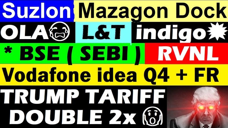 The Indian stock market is a dynamic landscape, brimming with opportunities and challenges. From infrastructure giants like Larsen & Toubro (L&T) to telecom players like Vodafone Idea, recent developments have stirred investor interest. This article delves into key updates from companies like L&T, Ola Electric, Vodafone Idea, Mazagon Dock, BSE, RVNL, Suzlon, and others, analyzing their Q4 results, market positioning, and broader economic implications. Additionally, we explore external factors like Donald Trump’s tariff policies and their potential impact on Indian markets. With a focus on actionable insights, this 3,000-word guide aims to equip investors with the knowledge to navigate these developments effectively. Larsen & Toubro (L&T): A Breakthrough Victory in Infrastructure Supreme Court Relief Sparks Optimism Larsen & Toubro, a titan in India’s infrastructure sector, recently secured a significant win in the Supreme Court, paving the way for renewed opportunities. The company had been entangled in a legal battle over a ₹14,000 crore infrastructure project tendered by the Mumbai Metropolitan Region Development Authority (MMRDA). L&T argued that the tender process lacked transparency, a claim that lower courts had repeatedly dismissed. However, the Supreme Court’s decision to scrap the tender and call for a fresh bidding process has given L&T a new lease on life. This ruling is a game-changer for L&T. As one of the lowest bidders in the original tender, the company is now well-positioned to secure the project in the upcoming round. This development not only bolsters L&T’s project pipeline but also reinforces its reputation as a leader in India’s infrastructure space. Investors can expect renewed momentum in L&T’s stock as the company capitalizes on this opportunity. Why L&T Remains a Top Pick for Investors L&T’s dominance in infrastructure, engineering, and construction makes it a cornerstone of India’s growth story. The company’s diverse portfolio spans roads, bridges, metro systems, and power plants, aligning with India’s ambitious infrastructure push. With the government prioritizing capital expenditure, L&T stands to benefit from increased project allocations. The Supreme Court’s decision further enhances its growth prospects, making it a compelling choice for long-term investors seeking exposure to India’s infrastructure boom. Ola Electric: Navigating Challenges in the EV Market Q4 Disappointments Weigh on Investor Sentiment Ola Electric, a prominent player in India’s electric vehicle (EV) space, faced a tough Q4, with its stock witnessing a decline. The company’s financial performance fell short of expectations, with both revenue and sales underperforming. Investors, already aware of Ola Electric’s loss-making status, were particularly disappointed by the lack of progress in top-line growth. The company’s inability to capture a larger market share in the competitive EV sector has raised concerns about its long-term viability. The Road Ahead for Ola Electric Despite these challenges, Ola Electric operates in a high-growth sector. India’s push for sustainable transportation, coupled with government incentives for EVs, provides a favorable backdrop. However, the company must address operational inefficiencies and strengthen its market positioning to regain investor confidence. Upcoming sales data, expected around the first of the month, will shed light on Ola Electric’s market share and competitive standing. For now, cautious investors may want to monitor the company’s progress before making significant commitments. Strategic Moves to Watch To turn the tide, Ola Electric needs to focus on scaling production, improving product quality, and expanding its charging infrastructure. Partnerships with battery manufacturers and investments in R&D could also enhance its competitive edge. While the short-term outlook remains challenging, the long-term potential of India’s EV market makes Ola Electric a stock to watch for risk-tolerant investors. Vodafone Idea: A Fight for Survival Q4 Results Highlight Persistent Challenges Vodafone Idea’s Q4 results paint a grim picture of a company grappling with financial distress. Despite generating ₹11,000 crore in sales and an operating profit of ₹4,500 crore, the company’s massive debt burden continues to erode its viability. With interest expenses nearing ₹6,500 crore, Vodafone Idea reported a significant loss before tax, underscoring the unsustainable nature of its financial structure. The telecom giant’s struggles are well-known, but the scale of its challenges cannot be overstated. With a debt pile that dwarfs its operational profits, the company is in a race against time to stabilize its finances. Fund-Raising Efforts: A Lifeline or a Band-Aid? To address its precarious situation, Vodafone Idea has approved a ₹20,000 crore fund-raising plan. This move is aimed at ensuring the company’s survival, but it’s far from a complete solution. The company’s debt obligations are staggering, with an additional ₹18,000 crore in repayments due by March 31, 2026. Even with government ownership at 49%, Vodafone Idea’s ability to attract external funding remains uncertain. The company’s parent entities have shown reluctance to inject further capital, and banks are wary of extending additional loans. Can Vodafone Idea Turn Things Around? The telecom sector is critical to India’s digital economy, but Vodafone Idea’s shrinking market share and lack of revenue growth make its recovery uncertain. The company must prioritize network expansion, particularly in 5G, to compete with rivals like Reliance Jio and Bharti Airtel. Without significant operational improvements and successful fund-raising, Vodafone Idea risks becoming a government-owned entity or facing insolvency. Investors should approach this stock with caution, as the risks far outweigh the potential rewards at this stage. Mazagon Dock: Navigating Volatility in Shipbuilding Q4 Performance and Market Expectations Mazagon Dock Shipbuilders, a key player in India’s defense and shipbuilding sector, experienced a sharp decline in its stock price following disappointing Q4 results. Both annual and quarterly profits fell significantly, with a nearly 50% drop in earnings compared to expectations. While the company outperformed slightly relative to the worst-case scenarios, its financials reflect the cyclical nature of the shipbuilding industry. Understanding Mazagon Dock’s Business Model Mazagon Dock’s performance is heavily tied to its project pipeline. Large-scale defense contracts, such as those for naval ships and submarines, drive its revenue and profitability. However, delays in securing new contracts can lead to prolonged periods of low activity, impacting both top-line and bottom-line growth. When projects are secured, the company can generate substantial profits, but the absence of consistent orders creates volatility. Investment Outlook For investors, Mazagon Dock offers exposure to India’s growing defense sector, which is benefiting from the government’s focus on self-reliance (Atmanirbhar Bharat). However, the company’s reliance on sporadic contracts makes it a higher-risk investment. Monitoring upcoming defense tenders and the company’s order book will be critical for assessing its growth potential. BSE: Riding the Wave of Market Reforms SEBI’s Regulatory Changes Boost Volumes The Bombay Stock Exchange (BSE) has been a standout performer, driven by regulatory changes and market optimism. The Securities and Exchange Board of India (SEBI) recently revised its futures and options (F&O) regulations, leading to a surge in trading volumes. This has directly benefited BSE, which is seeing increased activity on its platform. IPO Buzz and Valuation Gains Another catalyst for BSE’s strong performance is the anticipated initial public offering (IPO) of the National Stock Exchange (NSE). When a competitor goes public, it often leads to better valuations for existing players in the sector. BSE, as a listed entity, is well-positioned to capitalize on this trend. The company’s stock has witnessed significant gains, reflecting investor confidence in its growth prospects. Why BSE Is a Strong Contender BSE’s ability to adapt to regulatory changes and leverage market trends makes it a compelling investment option. The exchange’s focus on innovation, including new financial products and technology upgrades, further enhances its appeal. For investors seeking exposure to India’s financial infrastructure, BSE offers a blend of stability and growth potential. RVNL: Capitalizing on Infrastructure Momentum New Contracts Fuel Growth Rail Vikas Nigam Limited (RVNL) continues to benefit from India’s infrastructure push, particularly in the railway sector. The company recently signed a memorandum of understanding (MoU) and secured new contracts, boosting its order book. These developments are expected to drive top-line growth, reinforcing RVNL’s position as a key player in railway infrastructure. Investment Appeal RVNL’s alignment with India’s railway modernization efforts makes it an attractive option for investors. The government’s focus on expanding rail networks and upgrading existing infrastructure ensures a steady flow of projects for RVNL. With a robust order pipeline, the company is well-poised for sustained growth, making it a solid pick for infrastructure-focused portfolios. Suzlon Energy: Powering Up with Renewable Energy Strong Q4 Results Drive Stock Surge Suzlon Energy, a leader in India’s renewable energy sector, delivered impressive Q4 results, fueled by strong revenue growth. Despite adjustments for deferred tax credits, the company’s performance exceeded expectations, leading to a significant rally in its stock price. Suzlon’s focus on wind energy aligns with India’s renewable energy ambitions, positioning it for long-term success. Government Policies Boost Prospects The government’s push for indigenous equipment in the renewable energy sector has been a game-changer for Suzlon. Policies mandating the use of domestically manufactured components have strengthened the company’s order book and market position. Brokerages like Motilal Oswal have highlighted Suzlon’s strong fundamentals, further boosting investor confidence. Why Suzlon Is a Renewable Energy Gem Suzlon’s leadership in wind energy, combined with favorable government policies, makes it a standout in the renewable energy space. The company’s ability to deliver consistent revenue growth and capitalize on India’s green energy transition positions it as a top pick for investors seeking exposure to sustainable investments. Indigo and the Aviation Sector: Soaring to New Heights Rising Demand Fuels Growth India’s aviation sector is experiencing robust growth, driven by increasing air traffic and passenger demand. As the world’s third-largest domestic aviation market, India offers immense opportunities for airlines like Indigo. The company has consistently outperformed its peers, benefiting from strong operational performance and a dominant market share. Promoter Activity and Institutional Interest While Indigo has seen promoter selling, institutional investors have stepped in to absorb the stake, signaling confidence in the company’s long-term prospects. This shift in ownership, combined with Indigo’s operational strength, makes it a reliable choice for investors seeking exposure to India’s aviation boom. Future Outlook With rising demand for air travel and ongoing airport infrastructure development, Indigo is well-positioned to capitalize on market trends. The company’s focus on cost efficiency and fleet expansion further enhances its growth potential, making it a cornerstone of aviation-focused portfolios. Donald Trump’s Tariff Policies: Ripple Effects on Indian Markets Steel Tariffs and Global Implications Former U.S. President Donald Trump’s proposal to double steel tariffs from 25% to 50% has sent shockwaves through global markets. While the policy faces legal challenges, its potential implementation could disrupt the steel industry, particularly for countries like China, which dominate global steel production. If enacted, the tariffs could lead to increased dumping of steel in other markets, including India. Impact on Indian Steel Companies For Indian steel companies, higher U.S. tariffs could create challenges by increasing competition from cheaper imported steel. To counter this, the Indian government may impose anti-dumping duties, as seen in previous cycles. Companies like Tata Steel and JSW Steel will need to navigate these challenges while leveraging domestic demand to maintain profitability. Strategic Considerations for Investors Investors in the metal and steel sectors should closely monitor developments around U.S. tariffs and India’s response. Companies with strong domestic exposure and diversified revenue streams are likely to fare better in this volatile environment. Investment Strategies for Navigating Market Trends Diversify Across Sectors The developments discussed highlight the importance of diversification. While infrastructure and renewable energy stocks like L&T and Suzlon offer strong growth potential, high-risk stocks like Vodafone Idea require careful consideration. A balanced portfolio that includes exposure to infrastructure, aviation, and financial services can mitigate risks while capturing upside potential. Focus on Long-Term Trends India’s infrastructure, renewable energy, and aviation sectors are aligned with long-term growth trends. Companies like L&T, Suzlon, and Indigo are well-positioned to benefit from government policies and rising demand. Investors should prioritize fundamentally strong companies with robust order books and sustainable business models. Monitor Regulatory and Global Developments Regulatory changes, such as SEBI’s F&O reforms, and global events, like U.S. tariff policies, can significantly impact market dynamics. Staying informed about these developments will help investors make timely decisions and capitalize on emerging opportunities.
