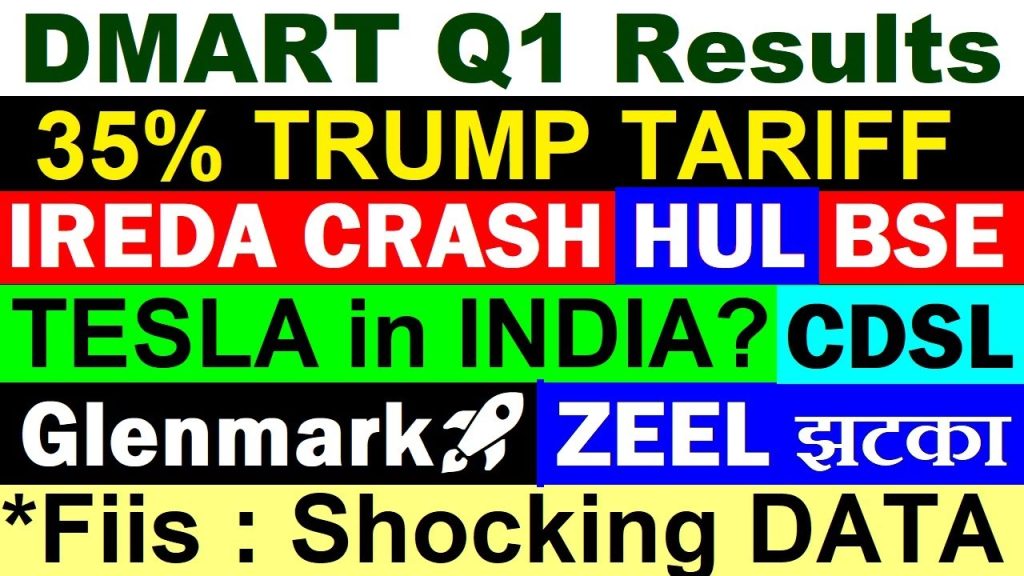 The Indian stock market is a dynamic ecosystem, buzzing with corporate developments, financial results, and global influences. From DMart’s Q1 performance to HUL’s historic leadership change, Tesla’s anticipated India debut, and tariff tensions, the market offers a wealth of insights for investors. This comprehensive analysis dives into recent updates, unpacking their implications for companies like DMart, HUL, Zee Entertainment, Glenmark Pharma, BSE, CDSL, IREDA, and more. Stay ahead with this in-depth look at key market movers and their impact on your investment strategy. DMart Q1 Results: Strong Revenue Growth, But Profits Stay Flat DMart, a leading retail chain under Avenue Supermarts, released its Q1 results, sparking discussions among investors. The company reported a robust revenue increase, but rising operating costs tempered profit growth, leading to a flat performance. Let’s break down the numbers and their implications. Revenue Surge Outshines Expectations DMart’s Q1 revenue reached ₹16,379 crore, a significant jump from ₹14,896 crore in the previous quarter and ₹14,110 crore a year ago. This growth reflects DMart’s ability to capture market share in India’s competitive retail sector. The company’s expansion strategy, including the addition of nine new stores, fueled this upward trajectory. However, revenue alone doesn’t tell the full story. Rising Costs Offset Gains Despite the revenue boom, DMart’s expenses climbed to ₹15,321 crore, up from ₹14,176 crore last quarter and ₹13,000 crore a year prior. This surge in operating costs significantly impacted profitability. The company’s profit before tax stood at ₹1,057 crore, nearly flat compared to ₹1,054 crore a year ago, though it improved from ₹720 crore in the previous quarter. After-tax profit was ₹773 crore, aligning closely with ₹774 crore from the prior year but up from ₹551 crore last quarter. Missing Analyst Expectations Analysts had high hopes for DMart, but the company fell short of estimates. Revenue expectations were set at ₹16,500 crore, while EBITDA estimates stood at ₹1,354 crore; DMart delivered ₹16,379 crore and an EBITDA below ₹1,300 crore. Margins, expected at 8.2%, came in at 7.9%, and net profit missed the ₹883 crore forecast, landing at ₹772.8 crore. These misses highlight the challenges of balancing growth with cost management. Why Profits Remained Flat The flat profit performance stems from higher operating costs, which offset the strong revenue growth. DMart’s focus on expansion and operational scaling has driven expenses, limiting profit margins. Investors should monitor whether the company can optimize costs in future quarters while maintaining its growth momentum. HUL’s Leadership Milestone: Priya Nair as First Female CEO Hindustan Unilever Limited (HUL) made headlines with a historic leadership transition, appointing Priya Nair as its first female CEO and Managing Director, replacing Rohit Jawa. This move signals a progressive shift in corporate governance and has resonated positively with the market. A Game-Changing Appointment Priya Nair’s appointment marks a significant milestone for HUL, a titan in India’s FMCG sector. The market responded enthusiastically, with HUL’s stock surging 4.5-5% in a single day—unusual for a stock known for modest 1-2% movements. This rally reflects investor confidence in Nair’s leadership and the company’s future direction. Why This Matters for Investors A diverse leadership team often brings fresh perspectives, fostering innovation and resilience. HUL’s progressive move could enhance its brand image, appealing to socially conscious investors. As Nair steers the company, watch for strategic shifts in product offerings, sustainability initiatives, and market expansion. Zee Entertainment’s Setback: Promoter Stake Plan Fails Zee Entertainment, once a Nifty 50 constituent, faced a setback when its promoters failed to secure approval to increase their stake. This development led to a sharp decline in the company’s stock price, underscoring ongoing challenges. The Failed Resolution Zee’s promoters sought to raise their stake but required 75% shareholder approval for the special resolution. They secured only 60% support, falling short of the threshold. This failure halted their plans, triggering a negative market reaction and a stock price drop. Zee’s Turbulent Journey Zee’s exclusion from the Nifty 50 and its entanglement in controversies have dented investor confidence. The recent setback further highlights governance challenges. Investors should assess whether Zee can stabilize its leadership and regain market trust to restore its growth trajectory. Glenmark Pharma’s Surge: Cancer Drug License Boosts Outlook Glenmark Pharma emerged as a standout performer, with its stock hitting the upper circuit and gaining nearly 15%. The catalyst? A significant license for a cancer drug, signaling strong growth potential. A Breakthrough in Oncology The approval of a cancer drug license is a game-changer for Glenmark. This milestone positions the company to tap into the lucrative oncology market, driving revenue growth. The market’s enthusiastic response reflects optimism about Glenmark’s ability to capitalize on this opportunity. What’s Next for Glenmark? With this license, Glenmark is poised to expand its pharmaceutical portfolio. Investors should monitor the company’s execution in commercializing the drug and its impact on financial performance. This development could solidify Glenmark’s position in the competitive pharma sector. Tesla’s India Entry: A Game-Changer for the Auto Sector? Tesla’s anticipated entry into India has generated buzz, with reports suggesting deliveries could begin as early as August. This move could reshape India’s auto market, given Tesla’s global brand and India’s position as a top-tier automotive market. Timing and Expectations With July nearing its end, Tesla’s first deliveries could commence within weeks, potentially in August or by September-October. The company’s focus on India stems from declining global sales, making the country’s vast market an attractive growth driver. Will Tesla Transform India’s Auto Landscape? India ranks among the top three global auto markets, offering Tesla a significant opportunity. However, challenges like infrastructure, pricing, and competition from domestic players like Tata Motors loom large. If Tesla navigates these hurdles, it could redefine electric vehicle adoption in India, benefiting related sectors like battery manufacturing and charging infrastructure. BSE and CDSL: Regulatory Clouds Cast Shadows The Bombay Stock Exchange (BSE) and Central Depository Services Limited (CDSL) faced declines amid regulatory concerns, highlighting the impact of investigations on market sentiment. BSE’s Ongoing Challenges BSE’s stock continued its downward trend, falling an additional 4% after reports of a potential investigation into Sensex options trading. Regulatory scrutiny could impose restrictions, hampering BSE’s business operations and investor confidence. CDSL’s Collateral Damage As BSE holds a 15% stake in CDSL, negative developments at BSE inevitably affect CDSL. The depository’s stock also declined, reflecting the interconnected risks. Investors should watch for updates on the investigation and its potential impact on both entities. IREDA’s Struggles: Weak Q1 Results and Provisioning Woes The Indian Renewable Energy Development Agency (IREDA) reported disappointing Q1 results, leading to a sharp stock price drop. Weak performance and increased provisioning for non-performing assets (NPAs) weighed heavily on investor sentiment. Breaking Down IREDA’s Numbers IREDA’s profit declined, and higher NPAs exacerbated concerns. The company’s financial health faced scrutiny after regulatory actions highlighted accounting issues. These challenges were widely anticipated, but the extent of the decline still rattled investors. Outlook for IREDA IREDA’s struggles underscore the risks in the renewable energy financing sector. Investors should evaluate whether the company can address its NPA issues and improve operational efficiency to restore market confidence. FII and DII Activity: A Tale of Contrasting Strategies Foreign Institutional Investors (FIIs) and Domestic Institutional Investors (DIIs) displayed divergent approaches, influencing market dynamics. FIIs Sell Aggressively FIIs offloaded over ₹5,000 crore in Indian equities, signaling caution amid global uncertainties. This heavy selling pressure contributed to market volatility, particularly in stocks like BSE and CDSL. DIIs Step In DIIs countered with ₹3,500 crore in purchases, providing some stability. However, their buying couldn’t fully offset FII outflows, highlighting the market’s sensitivity to foreign capital flows. Trump’s Tariff Threat: Global Implications for India U.S. President Donald Trump’s announcement of a 35% tariff on Canadian goods, with warnings of further increases if retaliated, sent ripples through global markets. While India isn’t directly targeted, the move raises concerns about trade tensions. Impact on Indian Markets Tariffs could disrupt global supply chains, affecting Indian exporters and industries reliant on international trade. Investors should monitor how India navigates potential trade policy shifts and their impact on sectors like IT, pharma, and auto. Strategic Insights for Investors The recent developments offer valuable lessons for investors navigating India’s stock market: DMart: Focus on cost management and store expansion for sustained growth. HUL: Monitor Priya Nair’s strategic initiatives to gauge long-term potential. Zee Entertainment: Assess governance improvements before considering investment. Glenmark Pharma: Capitalize on the oncology license for growth opportunities. Tesla: Evaluate its India entry for exposure to EV-related stocks. BSE and CDSL: Stay cautious amid regulatory uncertainties. IREDA: Weigh risks against renewable energy sector potential. FII/DII Activity: Track institutional flows for market direction cues. Global Tariffs: Diversify portfolios to mitigate trade-related risks. Conclusion: Stay Informed, Stay Ahead The Indian stock market is a complex tapestry of corporate achievements, challenges, and global influences. From DMart’s flat profits to HUL’s leadership shift, Tesla’s India plans, and tariff tensions, each development shapes investment opportunities. By staying informed and analyzing these trends, investors can make data-driven decisions to optimize their portfolios. Subscribe to our channel for more market insights, and join our weekend stock market classes for deeper learning. The market waits for no one—stay ahead with knowledge and strategy.