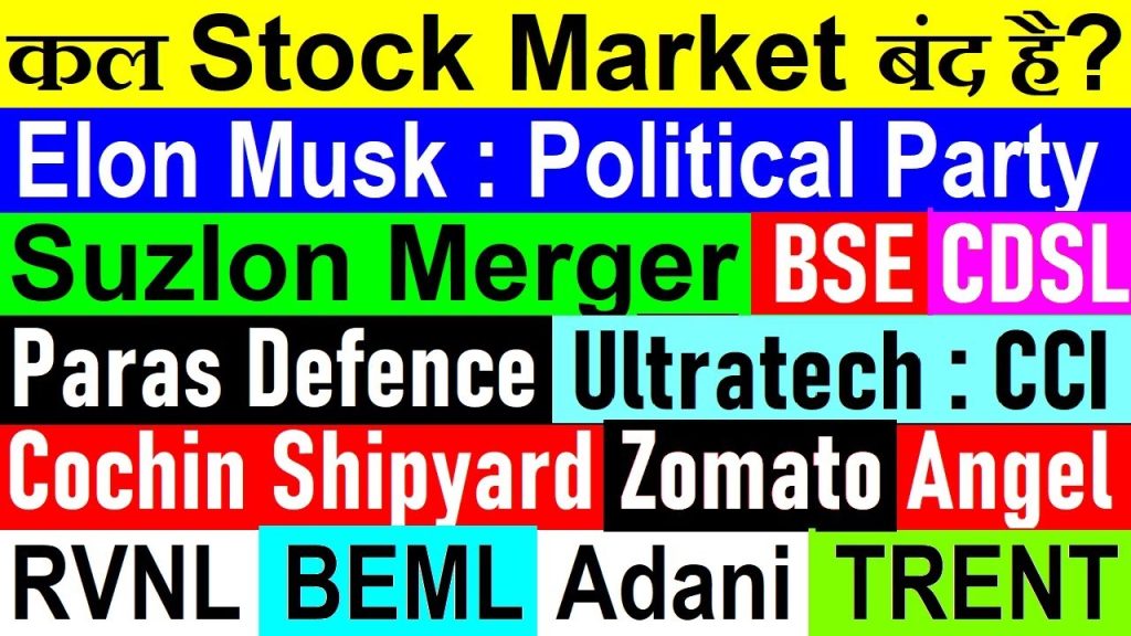 The stock market is a dynamic environment, constantly influenced by breaking news, corporate developments, and global events. Investors are always eager to stay ahead of the curve, seeking answers to pressing questions like, "Is the stock market closed tomorrow?" or "What’s the latest on Suzlon’s merger?" This comprehensive article dives into the most recent updates on key market players like Suzlon Energy, RVNL, TRENT, BEML, Adani Enterprises, Zomato’s CEO changes, BSE, CDSL, and even Elon Musk’s bold political venture. Packed with actionable insights, this guide is crafted to help you navigate the financial landscape with confidence. Let’s explore these developments in detail. Stock Market Holiday Update: Is the Market Closed on July 7, 2025? Investors frequently ask whether the stock market will be open on specific dates, especially around holidays. For July 7, 2025, the answer is clear: the National Stock Exchange (NSE) and Bombay Stock Exchange (BSE) will remain open. All market segments, including equities, derivatives (futures and options), and currency trading, will operate as usual. This confirmation aligns with the official holiday calendar on the NSE website, which lists no closures for July 2025. The next scheduled holiday is August 15, 2025, for Independence Day. Additionally, government offices, banks, post offices, and schools will also function normally on July 7, ensuring no disruptions to financial activities. Stay prepared for a full trading day and keep an eye on market movements. Elon Musk’s Political Ambitions: The America Party Launch Elon Musk, a name synonymous with innovation, has made headlines with the official announcement of his new political party, the America Party. This development introduces a third major player in the U.S. political landscape, traditionally dominated by the Democrats and Republicans. Musk’s bold move follows the passage of what he referred to as the “Big Beautiful Bill,” a legislative milestone that he had previously highlighted as a precursor to this launch. However, Musk’s political aspirations come with challenges. Born in South Africa, Musk is constitutionally ineligible to run for U.S. President, as the role requires candidates to be natural-born U.S. citizens. Despite this limitation, his entry into politics could reshape the U.S. market landscape. With President Trump currently in power, Musk has been warned of potential repercussions, including the loss of subsidies for his electric vehicle ventures like Tesla. These subsidies, tied to the recently passed bill, are set to phase out, potentially impacting Musk’s businesses. Investors should monitor how Musk’s political endeavors influence his companies, such as Tesla and SpaceX, as market reactions could create volatility. The interplay between Musk’s business empire and his political ambitions will be a key storyline in the coming months. Suzlon Energy’s Merger: A Strategic Move to Strengthen Finances Suzlon Energy, a leading player in the renewable energy sector, is making waves with its merger plans. The company has received no adverse observations from the NSE and BSE for its proposed merger with its wholly-owned subsidiary, Suzlon Global Services. This restructuring aims to offset past losses and clean up the company’s balance sheet, potentially paving the way for future dividend payouts. The merger is a strategic effort to streamline operations and boost investor confidence. By consolidating its subsidiary, Suzlon aims to enhance financial stability and position itself for long-term growth in the renewable energy market. The absence of objections from regulatory bodies like the NSE and BSE signals a smooth path forward, which could positively impact Suzlon’s stock performance. For investors, this development suggests potential upside, as a stronger balance sheet could attract more institutional interest. Keep Suzlon on your radar as it navigates this transformative phase. Adani Enterprises: Fundraising Through Non-Convertible Debentures Adani Enterprises is actively pursuing fundraising to fuel its growth ambitions. The company plans to raise ₹1,000 crore through non-convertible debentures (NCDs), set to be issued on July 9, 2025. While ₹1,000 crore may not be a massive amount compared to Adani’s previous fundraising efforts, it reflects the conglomerate’s ongoing strategy to bolster its financial resources. Historically, Adani’s fundraising attempts have faced scrutiny, with allegations from entities like Hindenburg Research and other international critics. However, no such obstacles have surfaced for this issuance, suggesting a smoother process. Investors should watch how these funds are deployed, as they could drive growth in Adani’s diverse portfolio, spanning energy, infrastructure, and logistics. RVNL Secures ₹143 Crore Order: A Boost for Infrastructure Stocks Rail Vikas Nigam Limited (RVNL) continues to strengthen its position in the infrastructure sector with a new order worth ₹143 crore. This contract underscores RVNL’s ability to secure consistent orders, reinforcing its role in India’s railway development. The steady inflow of projects highlights the company’s operational strength and its alignment with India’s infrastructure growth agenda. For investors, RVNL’s order book growth signals potential for sustained revenue and stock appreciation. As the government prioritizes railway modernization, RVNL remains a stock to watch for those interested in infrastructure and public sector enterprises. TRENT Faces Downgrade Woes: Navigating Market Challenges TRENT, a retail giant under the Tata Group, recently experienced a sharp market correction following a downgrade by Nomura and other brokerage firms. The stock hit its circuit limit due to concerns over growth prospects, delivering a double blow to investor sentiment. Additional commentary from brokers like Jefferies could further pressure TRENT’s stock in the near term. Despite these challenges, TRENT’s fundamentals remain strong, with its retail brands like Westside and Zudio continuing to attract customers. Investors should monitor upcoming brokerage reports and TRENT’s strategic responses to regain market confidence. BEML’s Order Wins: Expanding Global Footprint BEML, a key player in defense and heavy machinery, has secured two orders worth approximately $6.23 million from Russia and Uzbekistan. These contracts highlight BEML’s growing international presence and its ability to compete in global markets. The orders are a positive signal for investors, as they reflect BEML’s diversified revenue streams and its strategic focus on exports. As BEML continues to secure international contracts, its stock could see increased investor interest, particularly in the defense and infrastructure sectors. Zomato’s Leadership Shake-Up: New CEO Appointment Zomato, a leading food delivery and restaurant aggregator, is undergoing a significant management change with the appointment of Aditya Mangla as its new CEO, replacing Rakesh Ranjan. This transition has sparked curiosity about how the market will react, as leadership changes often influence investor sentiment. Zomato’s founder, Deepinder Goyal, has also been in the spotlight for his ventures into the low-cost airline space, though this article focuses on the CEO transition. The new leadership could bring fresh strategies to enhance Zomato’s growth in the competitive food-tech market. Investors should track how Mangla’s vision aligns with Zomato’s goals and whether it drives stock performance. UltraTech Cement Denies Cartelization Allegations UltraTech Cement, India’s largest cement producer, has refuted reports of cartelization following an investigation by the Competition Commission of India (CCI). Allegations suggested that UltraTech and other cement companies were colluding to fix prices, but UltraTech has firmly denied receiving any CCI orders or evidence supporting these claims. This development is crucial for UltraTech investors, as regulatory scrutiny can impact stock performance. The company’s proactive denial and commitment to transparency should help maintain investor confidence. However, the ongoing CCI investigation warrants close monitoring. Cochin Shipyard’s Strategic Partnership with Hyundai Cochin Shipyard has signed a Memorandum of Understanding (MoU) with Hyundai to build large cargo vessels, marking a significant step in its expansion strategy. This collaboration enhances Cochin Shipyard’s reputation as a key player in the shipbuilding industry and aligns with India’s push for self-reliance in maritime infrastructure. The contract is expected to boost Cochin Shipyard’s order book and revenue potential, making it an attractive pick for investors interested in the defense and maritime sectors. Paras Defence: Post-Split Rally and Market Dynamics Paras Defence recently underwent a stock split, with the ex-date on July 4, 2025. Following the split, the stock experienced an 8% rally, reflecting positive market sentiment. Stock splits often make shares more accessible to retail investors, potentially increasing liquidity and demand. Investors should note that this rally follows a brief dip post-split, indicating market adjustments. Paras Defence’s focus on defense technology positions it well for growth, especially with India’s increasing defense spending. Texmaco Rail & Engineering: Wagon Order Win Texmaco Rail & Engineering has secured a ₹36 crore wagon order, reinforcing its position in the railway equipment manufacturing sector. This order adds to Texmaco’s robust order book, signaling steady growth prospects. As India’s railway sector expands, companies like Texmaco are well-positioned to benefit from increased demand for rolling stock. OPEC+ Surprise: Crude Oil Supply Increase In a surprising move, OPEC+ has announced plans to increase crude oil supply, which could impact global oil prices. This decision is likely to affect oil-related stocks in India, such as ONGC and Reliance Industries, as well as global energy markets. Investors should watch how this supply adjustment influences crude oil prices and related equities on July 7, 2025. Capital Market Stocks: BSE, CDSL, and Angel One Under Pressure Capital market stocks like BSE, CDSL, and Angel One faced significant selling pressure following negative commentary from Jefferies on Friday. The downturn was exacerbated by broader market concerns, impacting firms like Nuvama Wealth as well. Investors should monitor these stocks closely on July 7, as market reactions to such commentary can create short-term volatility. Tata Motors: Ongoing Challenges Tata Motors has been grappling with a persistent decline in its stock price, driven by market dynamics and competitive pressures. Investors should review detailed analyses of Tata Motors’ performance to understand the factors contributing to this trend and assess its long-term potential. Why Staying Informed Matters for Investors The stock market is a complex ecosystem where news, corporate actions, and global events converge to create opportunities and risks. From Suzlon’s merger to Elon Musk’s political venture, each development has the potential to move markets. Staying informed through reliable sources and understanding the implications of these events can give investors a competitive edge. For those looking to deepen their market knowledge, consider exploring educational resources on stock market dynamics and financial planning. Channels like Let’s Learn Stock Market and Finance offer valuable insights, often free of cost, to help you make informed decisions. Conclusion: Navigate the Market with Confidence The financial markets are buzzing with activity, from Suzlon Energy’s merger to Zomato’s leadership changes and Elon Musk’s political foray. As an investor, staying updated on these developments is crucial for making informed decisions. With the stock market open on July 7, 2025, and no holidays disrupting trading, now is the time to act on these insights. Monitor key stocks like RVNL, BEML, and Cochin Shipyard for growth opportunities, while keeping an eye on potential challenges for TRENT, Tata Motors, and capital market players like BSE and CDSL. By staying proactive and informed, you can position yourself to capitalize on market movements and build a robust investment strategy.