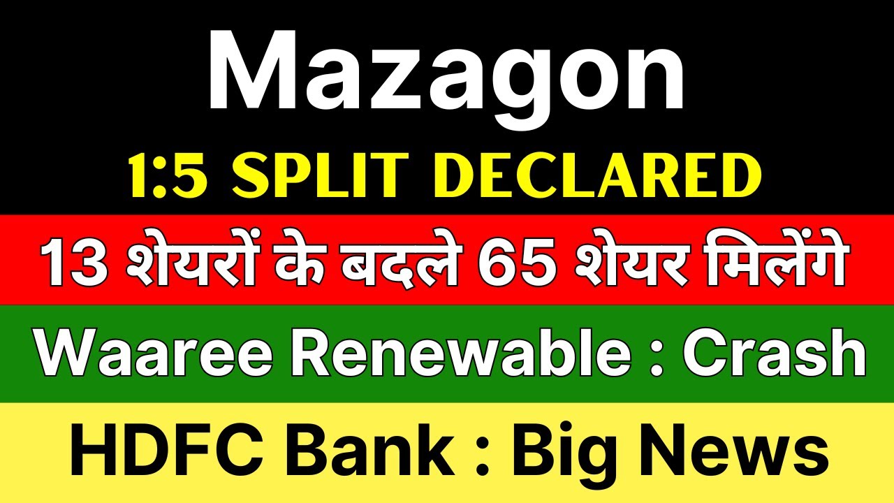 Stock Market Updates: Waaree Renewable, Mazagon Dock, and HDFC Bank Insights for Investors