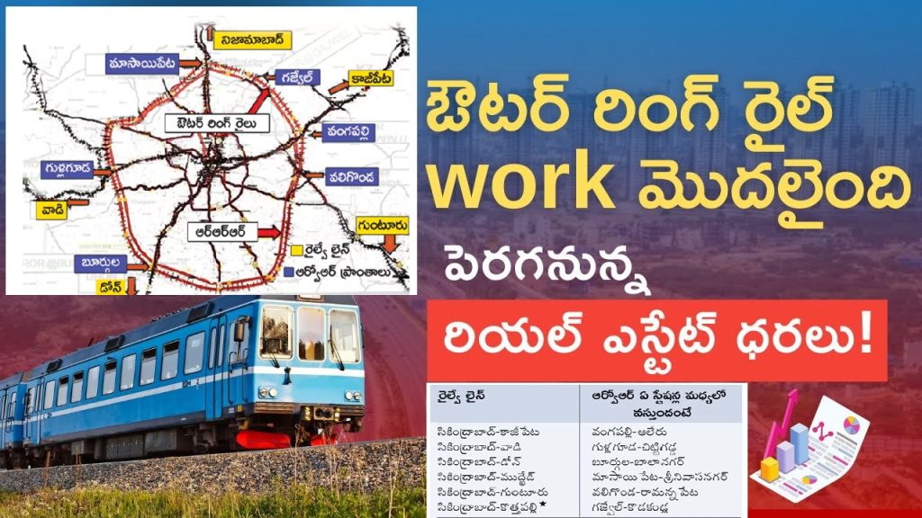 Introduction: Ushering in a New Transportation Era for Hyderabad The Outer Ring Train project heralds a transformative chapter in India’s transportation sector, poised to revolutionize connectivity around Hyderabad. Stretching an impressive 392 kilometers, this pioneering initiative by South Central Railway (SCR) has finalized its alignment, linking eight districts and 14 mandals. With a projected cost of ₹12,070 crores and the addition of 26 new railway stations, this marks India’s first ring rail network. Designed to drive regional development and integrate with existing infrastructure, the Outer Ring Train promises to enhance travel efficiency, spur economic growth, and champion sustainable living. Project Overview: Unveiling the Ambitious Scope of the Outer Ring Train The Outer Ring Train spans eight vital districts—Medak, Sangareddy, Vikarabad, Ranga Reddy, Mahbubnagar, Nalgonda, Yadadri-Bhuvanagiri, and Siddipet—encompassing 14 mandals. This expansive network will introduce 26 new railway stations, strategically placed to serve both urban and rural communities. SCR authorities have refined the route from an initial 508 kilometers to a streamlined 392 kilometers, optimizing travel distances while ensuring proximity to the Regional Ring Road (RRR), typically 3-5 kilometers away, with some sections reaching up to 11 kilometers. The project incorporates six ‘Rail Over Rail’ (ROR) overpasses at key locations including Masayipet, Gullaguda, Burgula, Valigonda, Vangapalli, and Gajwel. These elevated flyovers will enable the new line to cross existing tracks seamlessly, reducing operational conflicts. As SCR prepares to submit the Detailed Project Report (DPR) to the Railway Board, this project moves closer to realization. Strategic Alignment: Enhancing Accessibility and Growth Originally proposed at 508.45 kilometers, the Outer Ring Train’s alignment underwent a rigorous evaluation by SCR, which presented three options: 508.45 km, 511.51 km, and the selected 392.02 km. After deliberation, Union Railway Minister Ashwini Vaishnaw and Union Minister of Coal Kishan Reddy approved the 392-km route. This choice reflects a deliberate strategy to align the rail network closely with the RRR, boosting accessibility to burgeoning regions while shortening the overall distance. Compared to the initial 508-km plan, the finalized 392-km alignment brings the railway nearer to high-potential development zones, unlocking vast opportunities for economic and infrastructural progress. This optimized route not only reduces travel time but also positions the Outer Ring Train as a catalyst for widespread regional advancement. Infrastructure Innovations: Cutting-Edge Design and Links The Outer Ring Train project showcases advanced infrastructure to support its vast network. The six ROR overpasses at Masayipet, Gullaguda, Burgula, Valigonda, Vangapalli, and Gajwel exemplify innovative engineering, allowing the new line to rise above existing tracks for uninterrupted service. These elevated structures enhance efficiency and safety across the network. Additionally, the project aligns with the 361-km RRR, maintaining a consistent 3-5 km proximity in most areas. This strategic placement fosters multimodal connectivity, integrating railway stations with bus services and the Hyderabad Metro. Travelers will enjoy seamless transitions between transport modes, creating a cohesive travel ecosystem tailored to diverse needs. Economic Boost: Driving Prosperity Across Regions The Outer Ring Train is set to accelerate economic development in adjacent areas by improving transportation links. By aligning closely with the RRR, the project facilitates robust road and rail-based growth. Businesses will experience reduced logistics costs, while new industrial and commercial zones can flourish along the route. This enhanced connectivity is poised to attract investments, create jobs, and invigorate local economies. The railway’s proximity to Hyderabad’s outskirts will also spur the growth of new townships and residential areas. As urban expansion continues, the Outer Ring Train will act as a vital lifeline, connecting rural regions to the city’s economic hub. This balanced growth approach ensures development extends beyond Hyderabad to neighboring districts. Environmental Advantages: Leading Sustainable Travel In today’s sustainability-focused world, the Outer Ring Train emerges as an eco-conscious transportation solution. By encouraging public transport usage, the project aims to decrease dependence on private vehicles. This shift will lower fuel consumption and significantly reduce pollution, contributing to cleaner air and a healthier environment. The initiative supports national objectives to promote environmentally friendly transport systems. As more people choose the Outer Ring Train, reduced vehicular emissions will aid Hyderabad’s transition to a greener city. This dedication to sustainability sets a precedent for future infrastructure projects across India. Regional Upliftment: Empowering Rural and Suburban Zones A key benefit of the Outer Ring Train is its ability to uplift rural and suburban areas. By improving rail connectivity between Hyderabad and its neighboring districts, the project decentralizes development. Growth will no longer concentrate solely in the city but will extend to regions like Medak, Sangareddy, and Mahbubnagar. This enhanced access will drive the development of new townships, residential complexes, and commercial hubs. Rural farmers, artisans, and small entrepreneurs will gain easier market access, enhancing their livelihoods. The Outer Ring Train thus serves as a driver of inclusive growth, spreading prosperity across the region. Multimodal Integration: Unifying Transport Systems The Outer Ring Train introduces a unified multimodal connectivity framework, transforming travel experiences. Railway stations along the 392-km network will connect effortlessly with bus services and the Hyderabad Metro, offering passengers multiple transport choices. This integration eliminates the inconvenience of mode switches, delivering a smooth and efficient journey. For commuters, this means faster trips to workplaces, schools, or recreational spots. For businesses, it ensures improved supply chain efficiency. This multimodal strategy positions Hyderabad as a progressive city, equipped to handle the needs of a growing population with a top-tier transportation network. Challenges and Resolutions: Navigating Obstacles The Outer Ring Train project, while promising, faces certain challenges. Constructing six ROR overpasses and establishing 26 new stations demands precise planning and significant funding. Land acquisition and environmental approvals may also present hurdles. SCR addresses these challenges proactively. The 392-km alignment minimizes land needs, while the DPR will feature thorough environmental impact assessments. Partnerships with local authorities and stakeholders ensure issues are resolved, smoothing the path for successful implementation. Future Outlook: Envisioning a Connected Tomorrow The Outer Ring Train project lays the foundation for a transformative future. As the DPR gains approval and construction commences, the network will become a lifeline for millions. Its success could inspire similar ring rail systems in other cities, setting a new benchmark for urban and regional connectivity. With its emphasis on economic growth, environmental stewardship, and inclusive development, the Outer Ring Train embodies a comprehensive vision. It promises to reshape Hyderabad’s transportation landscape, establishing a model for innovation and progress in India’s infrastructure domain. Conclusion: Embracing the Outer Ring Train Transformation The Outer Ring Train project transcends a mere rail network—it embodies a commitment to progress, sustainability, and regional cohesion. Spanning 392 kilometers across eight districts, this ambitious SCR initiative is poised to redefine connectivity and fuel economic prosperity. Featuring 26 new stations, six ROR overpasses, and seamless multimodal integration, it offers a vision of a future where travel is efficient, eco-friendly, and all-encompassing. As Hyderabad prepares for this transportation revolution, the Outer Ring Train stands ready to unite communities, empower economies, and safeguard the environment. This pioneering effort is not just a journey—it’s a destination toward a brighter, more connected future.