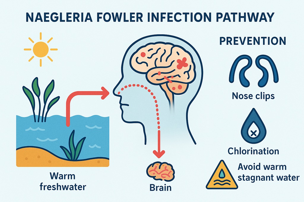 Brain Eating Amoeba Alert: Ecology, Risk, and Prevention of Naegleria fowleri Infections