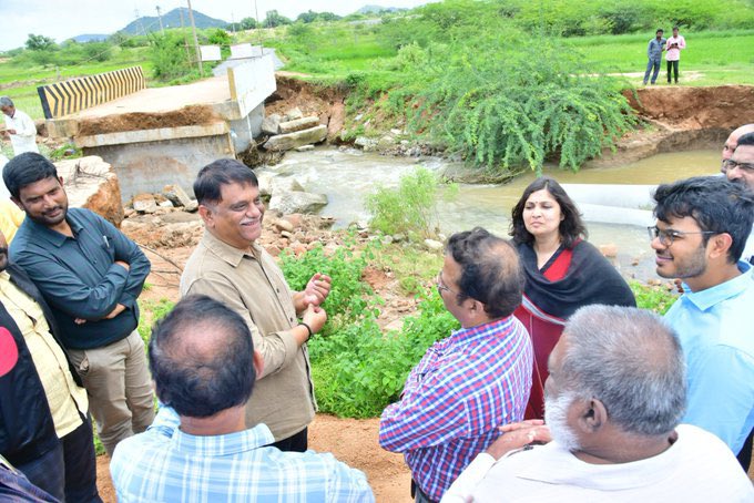 Inspection of Rain Damages in Mahabubnagar and Nagarkurnool Districts