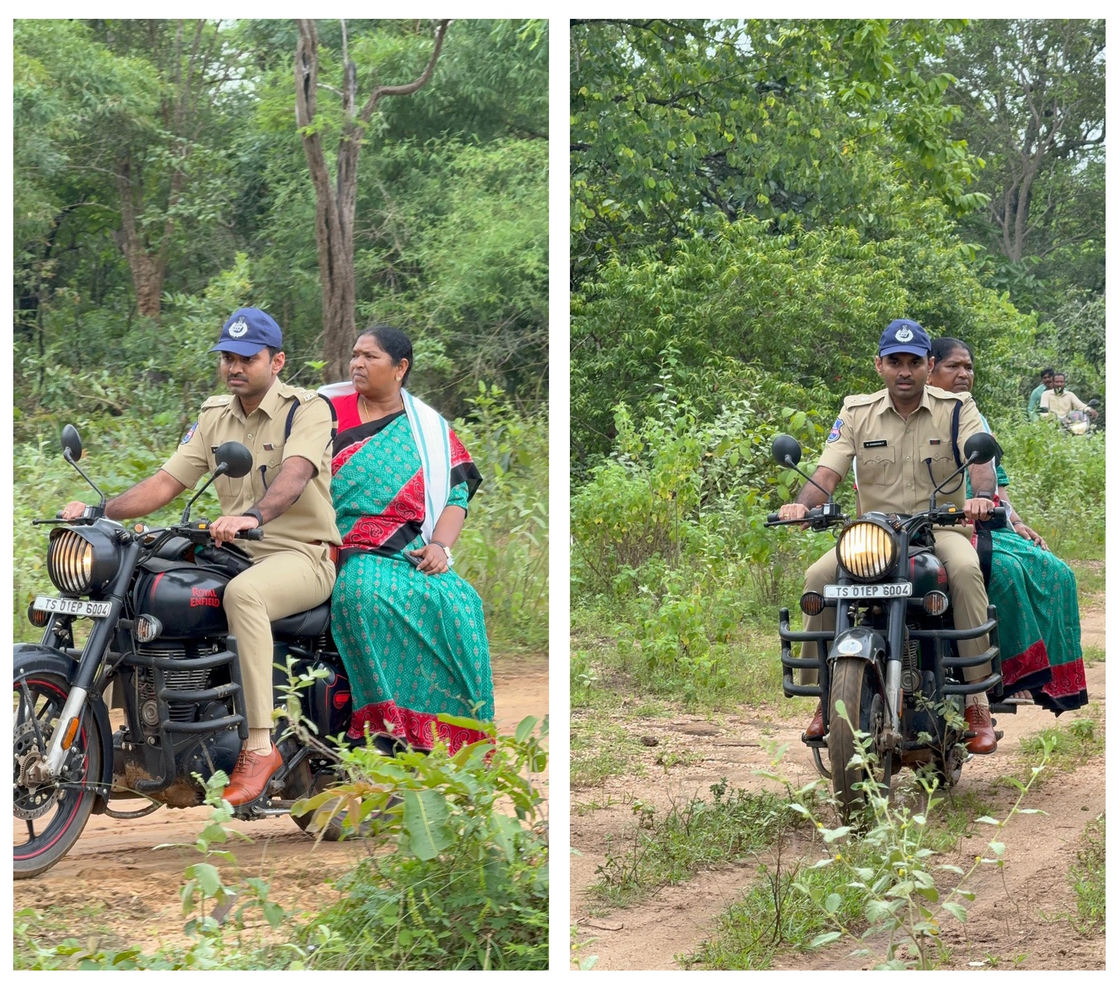 Seethakka and SP Shabarish Assess Road Conditions Ahead of Medaram Maha Jatara
