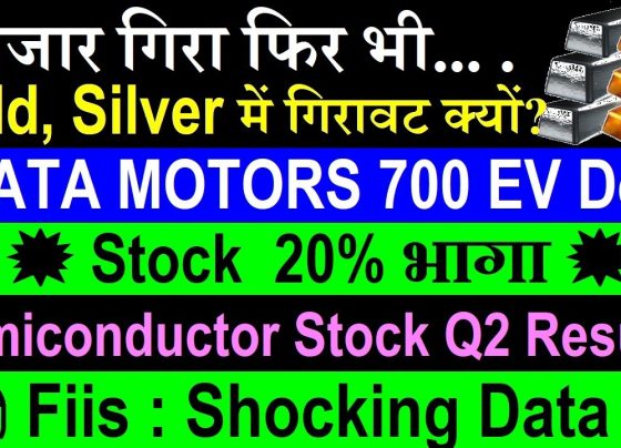 Tata Motors Demerger: What the Split Means for Passenger Vehicles and CV Shares Tata Motors has officially kicked off its much-anticipated demerger, splitting into two focused entities. The passenger vehicle (PV) division now operates under the banner of Tata Motors PV, while the commercial vehicles (CV) business stands alone. Investors who held Tata Motors shares before the split will soon receive separate listings for the CV unit. The company assures shareholders that this process wraps up swiftly—expect the new CV shares to hit your demat accounts by November 2025. No need to panic; regulatory approvals take time, but the transition remains on track. This strategic move sharpens Tata Motors' focus. The PV arm targets electric vehicles (EVs) and premium mobility, partnering with Moving—a leasing specialist—to deploy over 700 EVs in fleet operations. Unlike past scandals in the EV space, this collaboration builds genuine business growth. Tata Motors expands its EV footprint, leasing models drive recurring revenue, and the company positions itself as a leader in sustainable transport. Watch for accelerated EV adoption in India, boosting Tata Motors stock performance in the coming quarters. MOS Chip Technologies Q2 FY2025 Results: Revenue and Profit Surge Amid Semiconductor Boom MOS Chip Technologies, a key player in India's emerging semiconductor ecosystem, delivered stellar Q2 results for the quarter ending September 2025. Total income climbed to ₹14,836 crore, up from ₹13,600 crore in the previous quarter and ₹12,600 crore year-over-year (YoY). This marks a robust 18% YoY growth, signaling strong demand for chip-related components. Expenses rose to ₹13,000 crore from ₹12,500 crore sequentially, reflecting investments in capacity expansion. Yet, profit before tax soared to ₹1,259 crore—surpassing ₹1,100 crore last quarter and ₹973 crore YoY. After taxes, net profit hit ₹1,215 crore, eclipsing ₹1,090 crore sequentially and ₹973 crore annually. Earnings per share (EPS) followed suit, jumping to ₹63 from ₹57 quarter-on-quarter (QoQ) and ₹51 YoY. MetricQ2 FY2025 (Sep)Q1 FY2025 (Jun)Q2 FY2024 (Sep)QoQ GrowthYoY GrowthTotal Income (₹ crore)14,83613,60012,600+9%+18%Expenses (₹ crore)13,00012,50011,000+4%+18%Profit Before Tax1,2591,100973+14%+29%Net Profit1,2151,090973+11%+25%EPS (₹)635751+11%+24% These numbers highlight MOS Chip's operational efficiency. As India pushes semiconductor self-reliance through PLI schemes, the company contributes vital design and fabrication support. Monday's trading session could see upward momentum, though small-cap volatility persists. Major stakeholders hold significant sway—if they retain positions, the stock stabilizes; otherwise, sharp corrections loom. Long-term investors eye MOS Chip for India's tech independence drive. Utkarsh Small Finance Bank Rockets 20%: Madhusudan Kela's Big Bet Ignites Rally Utkarsh Small Finance Bank (SFB) stole the spotlight with a blistering 20% intraday surge. The catalyst? Renowned investor Madhusudan Kela's fund house secured allotment of 5.7 crore shares. This endorsement from a heavyweight signals confidence in Utkarsh's microfinance and rural banking model. Kela's involvement attracts institutional interest, potentially elevating Utkarsh SFB among top small finance banks in India. The stock's rally underscores how anchor investments propel undervalued gems. Monitor follow-on buying; sustained FII inflows could push Utkarsh toward new highs in the banking sector outlook for 2025. Decoding the Gold and Silver Price Crash: Beyond the Equity Inverse Relationship Investors scratch their heads as gold and silver prices tumble alongside crashing equities. Conventional wisdom dictates an inverse correlation: stocks fall, precious metals rise as safe havens. Yet, MCX gold futures dipped below key supports, and silver followed suit. International ETFs and COMEX prices echo this downturn. Why the mismatch in commodity market trends 2025? The inverse rule holds over extended periods but isn't ironclad like 1+1=2. Short-term deviations arise from multiple forces. Net performance aligns long-term—equities boom, gold lags; markets tank, bullion shines. But daily fluctuations defy rigid formulas. Primary Culprit: Aggressive Profit Booking in Overvalued Assets Gold and silver surged relentlessly, fueled by festivals, retail frenzy, and global uncertainties. This created an "extra bubble"—assets traded at overvalued premiums. Retail players poured in funds, inflating prices beyond fundamentals. Profit booking ensues when momentum shifts. Excess capital exits, triggering corrections. Trump's trade rhetoric amplifies this; any hawkish comment bursts the bubble. Gold's "golden formula" thrives long-term alongside quality equities, but short bursts demand caution. Visualize the cycle: Prices climb within limits, then retail hype pushes them into overvaluation. A trigger—like U.S. election noise—reverses the flow. Funds withdraw, prices plummet. This explains the current gold silver price fall despite red equity screens. FII and DII Data Insights: Net Buying Signals Cautious Optimism Foreign Institutional Investors (FIIs) surprised with net purchases amid uncertainty. No massive inflows, but positive flows persist despite Trump-induced volatility. FIIs navigate risks yet bet on India's growth story. Domestic Institutional Investors (DIIs) counterbalance, providing stability. Combined FII DII data reveals gradual confidence buildup. Date (2025)FII Net (₹ crore)DII Net (₹ crore)Market ImpactOct 24+850+1,200Mild SupportOct 23-1,200+1,800DII CushionOct 22+500+900Positive Shift Remove Trump-era noise, and FIIs could unleash ₹2,000–3,000 crore daily. Trade deal breakthroughs would catapult markets to all-time highs. Until then, pressure lingers, but net buying hints at underlying strength. Semiconductor Industry Growth in India: MOS Chip's Role and Future Prospects India's semiconductor sector gains traction with government incentives. MOS Chip Technologies exemplifies this shift, delivering chips for automotive, consumer electronics, and IoT. Q2 jumps stem from export orders and domestic EV PLI benefits. Challenges abound: small size invites promoter-driven volatility. Yet, partnerships and R&D investments position MOS Chip for 30%+ CAGR. Investors track semiconductor stock analysis for multibagger potential in Make in India initiatives. Electric Vehicle Market India: Tata Motors' Leasing Push Accelerates Adoption Tata Motors collaborates with Moving to lease 700+ EVs, targeting corporate fleets. This model reduces upfront costs, promotes green mobility, and generates steady income. EV penetration in India surges; Tata leads with Nexon and Tiago variants. Avoid past pitfalls like fraudulent schemes. Tata's transparent deals build trust. Expect EV stock trends to favor leaders like Tata Motors amid policy support. Precious Metals Investment Strategy 2025: Navigate Volatility with Discipline Gold and silver corrections offer buying opportunities. Accumulate on dips, but avoid chasing highs. Diversify across equities and bullion for balanced portfolios. Long-term: Precious metals hedge inflation and geopolitics. Short-term: Monitor U.S. yields, dollar strength, and central bank purchases. India's festival demand rebounds post-correction. Stock Market Volatility 2025: Small Caps Shine and Stumble Small caps like MOS Chip and Utkarsh SFB showcase explosive potential. 20% rallies highlight rewards, but risks demand vigilance. Promoter holdings dictate stability—high stakes mean swift swings. Investor Education: Master FII DII Flows and Market Correlations Beginners confuse inverse relationships; educate on nuances. FII inflows signal global confidence; DIIs provide domestic ballast. Track daily data for tactical edges. Conclusion: Seize Opportunities in Turbulent Times Gold and silver dip on profit booking, not fundamentals. Tata Motors demerger unlocks value; MOS Chip Q2 impresses; Utkarsh rallies on star investment. FIIs buy cautiously. Stay informed, invest wisely—markets reward the prepared.
