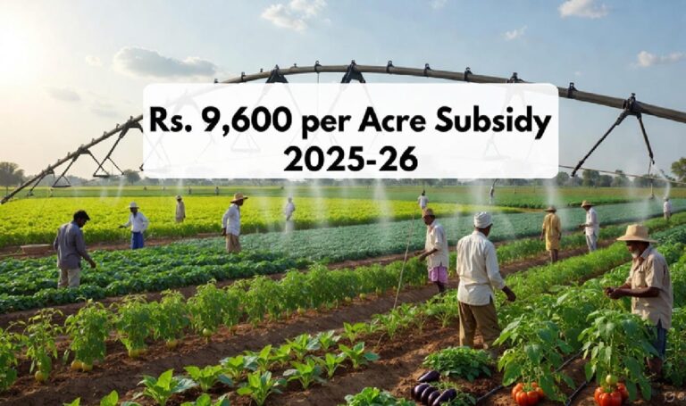 9600 per Acre Assistance for Farmers at Vegetable Cultivation Subsidies 2025-26