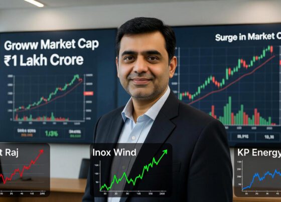 Groww Share Price Surges: Achieving ₹1 Lakh Crore Market Cap Milestone Amidst Beaten-Down Stocks with Robust Fundamentals In the dynamic world of Indian stock markets, few stories capture the imagination like that of Groww, the leading stock broking platform that's rewriting the rules of retail investing. As its shares continue their meteoric rise, the company has shattered records by crossing the ₹1 lakh crore market capitalization threshold. This surge not only highlights Groww's dominance but also spotlights broader market trends, including undervalued stocks with impressive growth trajectories. Investors seeking high-return opportunities often overlook beaten-down stocks—those temporarily down but backed by solid fundamentals. In this comprehensive guide, we dive deep into Groww's triumphant journey, the inspiring rise of its founder, and three standout beaten-down stocks: Anant Raj, Inox Wind, and KP Energy. Discover how these entities blend resilience with innovation to promise substantial gains in the coming years.