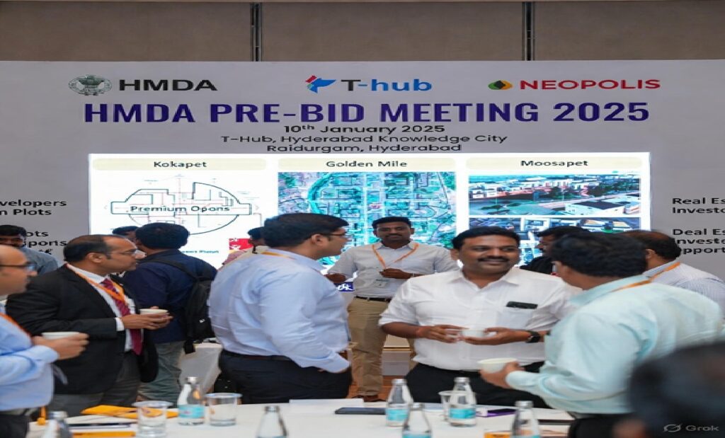 HMDA Pre-Bid Meeting 2025: Secure Prime Open Plots in Kokapet NEOPOLIS, Golden Mile & Moosapet – Auction Details, Dates & Registration Guide