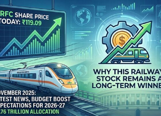 IRFC Share Price Today November 2025: Latest News, Budget Boost Expectations for 2026-27, and Why This Railway Stock Remains a Long-Term Winner The Indian Railway Finance Corporation (IRFC) continues to capture investor attention as one of the most talked-about railway stocks in 2025. With the IRFC share price hovering around ₹119.09 as of November 21, 2025, the stock has experienced significant volatility this year. After delivering multibagger returns in previous years, IRFC has entered a consolidation phase amid broader railway sector challenges. Yet, fresh optimism surrounds the upcoming Union Budget 2026-27, with expectations of a record ₹2.76 trillion allocation that could spark a strong recovery. Investors searching for IRFC latest news today, price targets, or whether to buy, hold, or sell need a clear, in-depth picture. This comprehensive analysis breaks down the current scenario, financial health, budget impact, and long-term potential of IRFC stock. IRFC Share Price Today: Key Metrics and Recent Movements As markets closed on November 21, 2025, IRFC shares settled at ₹119.09 on the NSE, reflecting a modest decline of 0.82% from the previous session. The stock touched an intraday high of ₹120.40 and a low of ₹118.50, with trading volume remaining healthy but not explosive. Key statistics at a glance: 52-week high/low: ₹229 (earlier peak) / ₹108.04 Market capitalization: Approximately ₹1.56 lakh crore P/E ratio: Around 24-25x trailing earnings Dividend yield: Boosted by the recent interim dividend of ₹1.05 per share announced in October 2025—the highest ever.