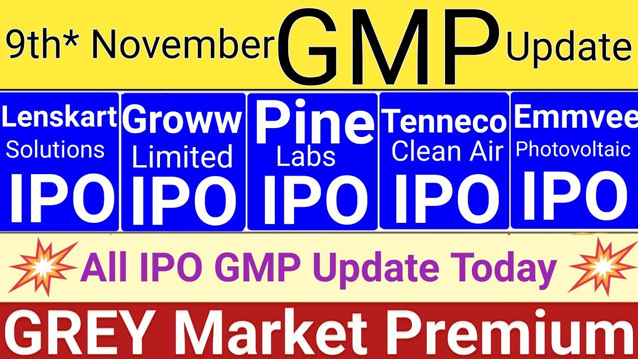 Lenskart, Pine Labs, Emmvee Latest IPO GMP Updates