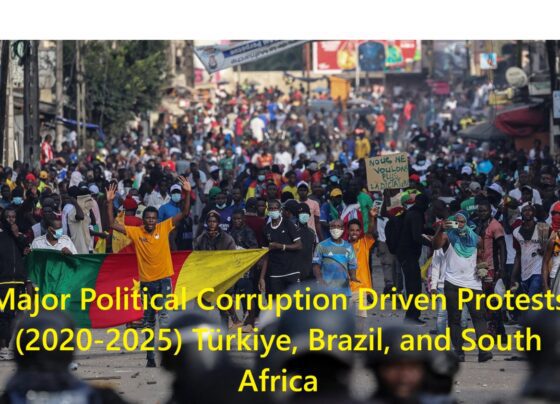 Major Political Corruption-Driven Protests (2020-2025): A Comparative Analysis of Türkiye, Brazil, and South Africa This comprehensive analysis examines the major waves of corruption-driven political protests that have swept across Türkiye, Brazil, and South Africa between 2020 and 2025, revealing distinct patterns of democratic backsliding, institutional capture, and public mobilization in response to systemic corruption and abuse of state power. The three countries present instructive case studies of how corruption scandals intersect with democratic deterioration, with varying outcomes ranging from institutional resilience in Brazil to judicial capture in Türkiye and ongoing struggles against state capture in South Africa. These protests demonstrate that even as authoritarian pressures intensify, citizens continue to mobilize in defense of democracy and accountability, though the success of such movements depends heavily on the resilience of independent institutions, particularly the judiciary and legislatures