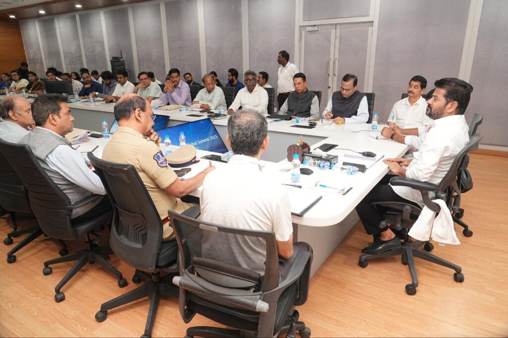 HCM Revanth Reddy Reviews Preparations for Telangana Rising Global Summit – 2025 Honourable Chief Minister Sri A. @revanth_anumula conducted a comprehensive review meeting with senior officials at the Command Control Center on the arrangements for the upcoming Telangana Rising Global Summit – 2025, scheduled to be held on December 8 and 9. The Chief Minister stated that, as the Praja Government completes two years, the second anniversary celebrations on December 8 will be held on a grand scale. As part of the summit, the Government will unveil the “Telangana Rising – 2047” Policy Document on December 9, which will serve as a vision roadmap for the future development of Telangana. CM Revanth Reddy emphasized that the new policy document will enable policy-driven decision-making and provide greater clarity to investors, attracting new opportunities for the state. He directed all departments to prepare sector-wise policy documents and PowerPoint presentations for showcasing at the summit. All departments must finalize their policy drafts by the end of this month, he instructed. The Chief Minister further directed officials to invite delegates from various countries to participate in the Global Summit. He said that adequate security measures must be taken in view of the presence of international representatives. The meeting was attended by Deputy Chief Minister @Bhatti_Mallu , CM’s Advisor @Vemnarenderredy , @TelanganaCS Ramakrishna Rao, Special Chief Secretary @jayesh_ranjan , @TelanganaDGP Shivadher Reddy, and heads of several departments. During the review, the Chief Minister discussed in detail the agenda, presentations, and logistical arrangements for the two-day Telangana Rising Global Summit – 2025, being organized to mark the completion of two years of the Praja Government. #TelanganaRising 🌍 #GlobalSummit2025 🚀 #CMRevanthReddy 🏛️ #Telangana2047 📘 #FutureRoadmap 🔭 #GoodGovernance 🌐 #PrajaGovernment 👥 #TwoYearsOfGovernance ✨ #PolicyDrivenDevelopment 📑 #InvestmentReady 💼 #VibrantTelangana 🌟 #GlobalDelegates 🤝 #CommandControlCenter 🛰️ #TelanganaDevelopment 📈 #InnovativeGovernance 🔄