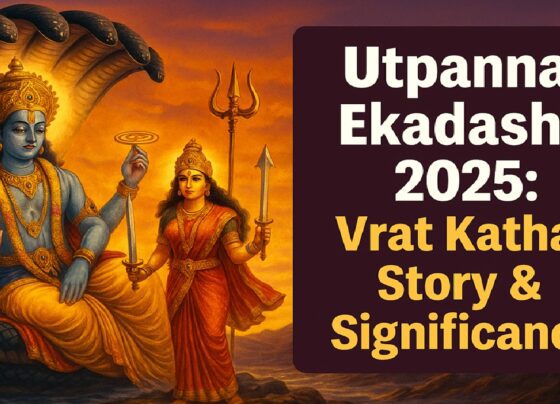 Lord Krishna Reveals the Glory of Utpanna Ekadashi Picture a serene moment in the Mahabharata era, where the air hums with wisdom. King Yudhishthira, the embodiment of dharma, sits in deep contemplation with his divine charioteer, Lord Krishna. The Pandava king, ever eager to uphold righteousness, poses a profound question. "O Lord," he inquires, "you proclaim that the merits of a single Ekadashi fast surpass those of a thousand yagnas. Pray, enlighten me on the essence of this tithi and why it radiates such unparalleled auspiciousness." Krishna, with his enchanting smile and eyes like blooming lotuses, responds with grace. "O Yudhishthira, the Ekadashis form the crown jewels of spiritual practices. And among them, Utpanna Ekadashi stands as the primordial gem. Observe this vrat from the Krishna Paksha of Margashirsha, and let it ignite your devotional journey." With these words, Krishna launches into the mesmerizing Utpanna Ekadashi Vrat Katha, transporting listeners to the Satya Yuga—a golden age where gods and demons clashed in epic struggles. This dialogue isn't mere storytelling; it's a cosmic endorsement. Krishna emphasizes that initiating Ekadashi fasts on Utpanna Ekadashi aligns one's soul with the universe's rhythm. For 2025, as this day graces us on December 3rd (based on traditional Panchang calculations), millions will heed this call. The narrative unfolds like a river of nectar, quenching the thirst for divine knowledge and inspiring unwavering faith. In essence, Krishna's revelation underscores a timeless truth: Devotion transcends rituals. Utpanna Ekadashi invites us to surrender ego, much like the gods in the tale, and emerge renewed. As modern life swirls with chaos, this story reminds us that true power blooms from humility and piety. Origins of Chaos: The Rise of Demon Mura and the Plight of the Devas Deep in the annals of Hindu mythology, the Satya Yuga witnesses a shadow creeping over the three worlds. Enter Mura, a demon of terrifying ferocity, whose rage and brute strength know no bounds. Born from the formidable lineage of the Brahmin-turned-demon Naraka (also known as Narakasura in some texts), Mura inherits a vow to annihilate the devas. His fury erupts like a volcano, subjugating Lord Indra, the king of heavens, and scattering the celestial hosts like autumn leaves. Indra, once thundering with authority, now cowers under Mura's iron grip. The demon's capital, Chandravati—a fortress of illusion and might—becomes a citadel of despair. Devas, from fiery Agni to wise Brihaspati, find their domains overrun. The cosmos trembles as Mura's armies pillage sacred realms, extinguishing the light of dharma. Desperation unites the divine council. Under Lord Brahma's guidance, the gods flock to Mount Kailash, seeking solace at the feet of Shiva, the destroyer of illusions. With folded hands and trembling voices, they plead, "O Bholenath, the compassionate one, this demon's tyranny suffocates us. Grant us refuge from this abyss." Shiva, ever the benevolent ascetic, listens intently. His trident gleams as he declares, "Fear not, O Indra. Only the preserver, Lord Vishnu—my eternal counterpart—holds the key to your salvation. Seek Hari's abode in the Sheer Sagar, for his Sudarshana Chakra alone can sever this darkness."