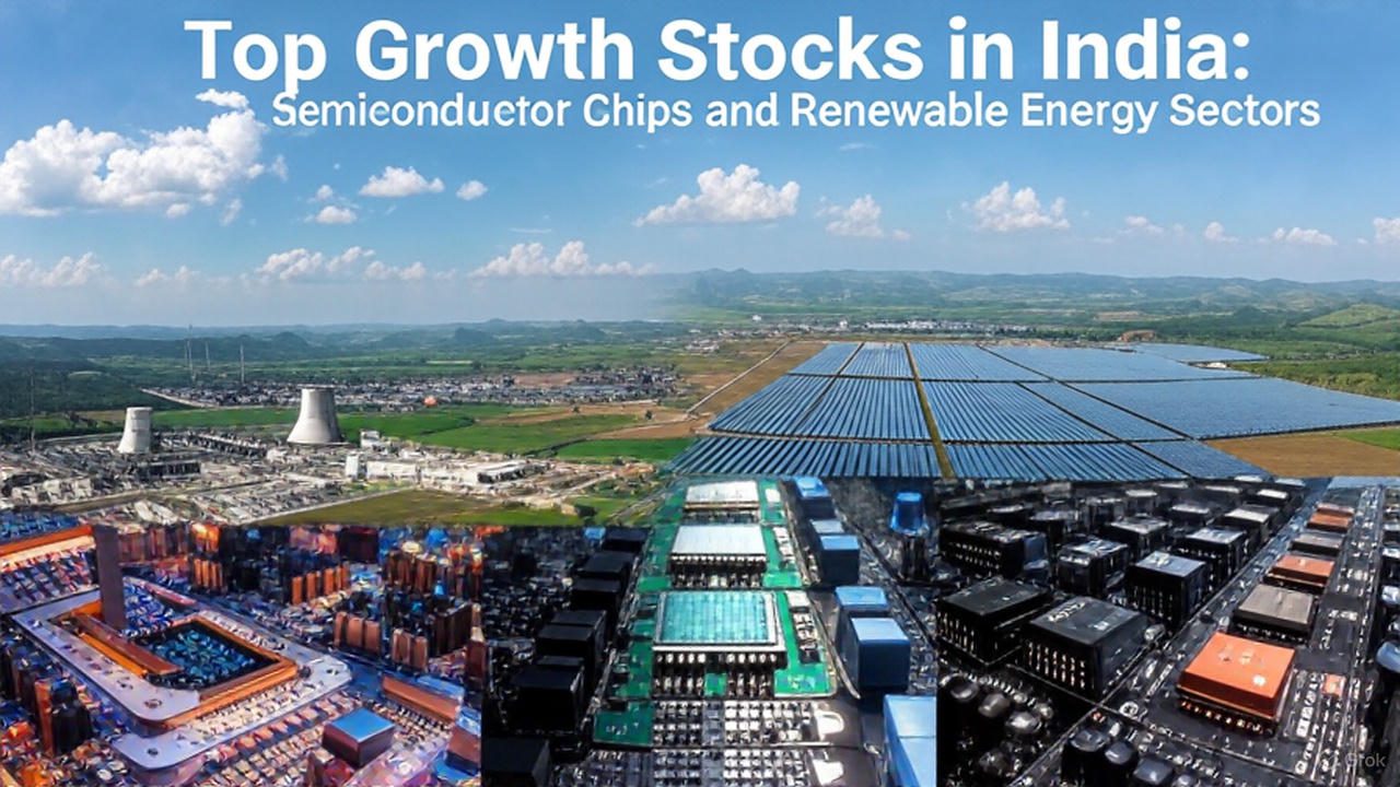 Top Growth Stocks in India: Semiconductor Chips and Renewable Energy Sectors