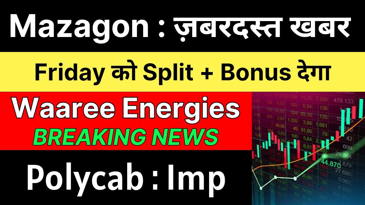 Mazagon share, Polycab India Revenue Surge and Waaree Energies US Solar Wins