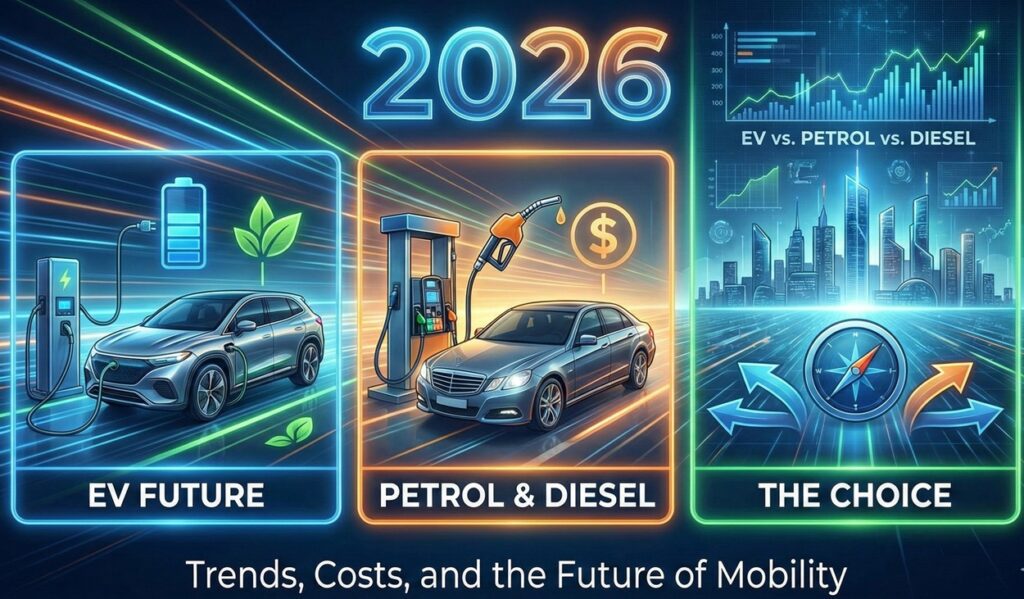 Best Car to Buy in 2026? The Ultimate Guide to EV vs. Petrol vs. Diesel: Trends, Costs, and the Future of Mobility The automotive landscape is shifting beneath our feet. As we approach 2026, the question on every prospective car buyer's mind is no longer just about brand or color—it is a fundamental choice of propulsion. Should you stick with the time-tested reliability of Petrol, opt for the raw power of Diesel, or embrace the futuristic efficiency of an Electric Vehicle (EV)? Tesla CEO Elon Musk once famously remarked, "Buying a gas car today is like buying a horse when cars were invented." It sounds dramatic, perhaps even like a marketing ploy designed to inflate stock prices. But is there truth to it? Is purchasing an Internal Combustion Engine (ICE) vehicle today truly a step backward into obsolescence? This comprehensive guide breaks down the technical, financial, and practical realities of buying a car in 2026. We will analyze the engineering behind the engines, the Total Cost of Ownership (TCO), and the environmental impact to help you make the smartest investment for your future. The Great Dilemma: Understanding the Market Shift