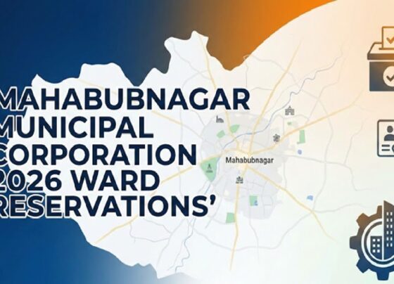 Mahabubnagar Commissioner and Director of Municipal Administration, Hyderabad to divide the Mahabubnagar Municipal Corporation into 60 wards based on the voter list and government orders, as shown below. Please find the below Mahabubnagar Municipal Corporation Wards Reservation List 2026. CategoryGeneralWomen ReservedTotal WardsGeneral (Unreserved)131730Backward Class (BC)131023Scheduled Caste (SC)325Scheduled Tribe (ST)112Grand Total303060Graphic B: The Official 2026 Ward ListBest for the main content area. You can screenshot this in sections.WardReservationWardReservationWardReservation01General (Women)21General41BC (Women)02General22General (Women)42General03General (Women)23General (Women)43General (Women)04General (Women)24General (Women)44General05SC (Women)25General45General06SC26BC46BC07General (Women)27BC (Women)47BC (Women)08General (Women)28BC (Women)48General (Women)09SC (Women)29BC (Women)49General10SC30BC (Women)50BC11General31BC (Women)51BC (Women)12General32BC52General13BC33BC (Women)53BC14BC34BC54BC15ST35General (Women)55General (Women)16ST (Women)36BC56General (Women)17General (Women)37General (Women)57General18SC38BC58General (Women)19General (Women)39BC (Women)59BC20General40BC60General