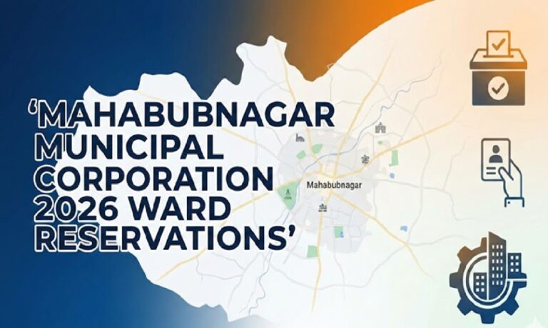 Mahabubnagar Commissioner and Director of Municipal Administration, Hyderabad to divide the Mahabubnagar Municipal Corporation into 60 wards based on the voter list and government orders, as shown below. Please find the below Mahabubnagar Municipal Corporation Wards Reservation List 2026. CategoryGeneralWomen ReservedTotal WardsGeneral (Unreserved)131730Backward Class (BC)131023Scheduled Caste (SC)325Scheduled Tribe (ST)112Grand Total303060Graphic B: The Official 2026 Ward ListBest for the main content area. You can screenshot this in sections.WardReservationWardReservationWardReservation01General (Women)21General41BC (Women)02General22General (Women)42General03General (Women)23General (Women)43General (Women)04General (Women)24General (Women)44General05SC (Women)25General45General06SC26BC46BC07General (Women)27BC (Women)47BC (Women)08General (Women)28BC (Women)48General (Women)09SC (Women)29BC (Women)49General10SC30BC (Women)50BC11General31BC (Women)51BC (Women)12General32BC52General13BC33BC (Women)53BC14BC34BC54BC15ST35General (Women)55General (Women)16ST (Women)36BC56General (Women)17General (Women)37General (Women)57General18SC38BC58General (Women)19General (Women)39BC (Women)59BC20General40BC60General