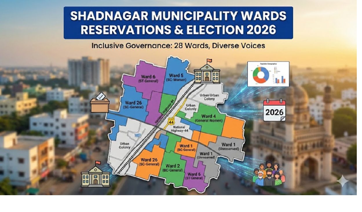 Shadnagar Municipality Wards Reservations and Election 2026