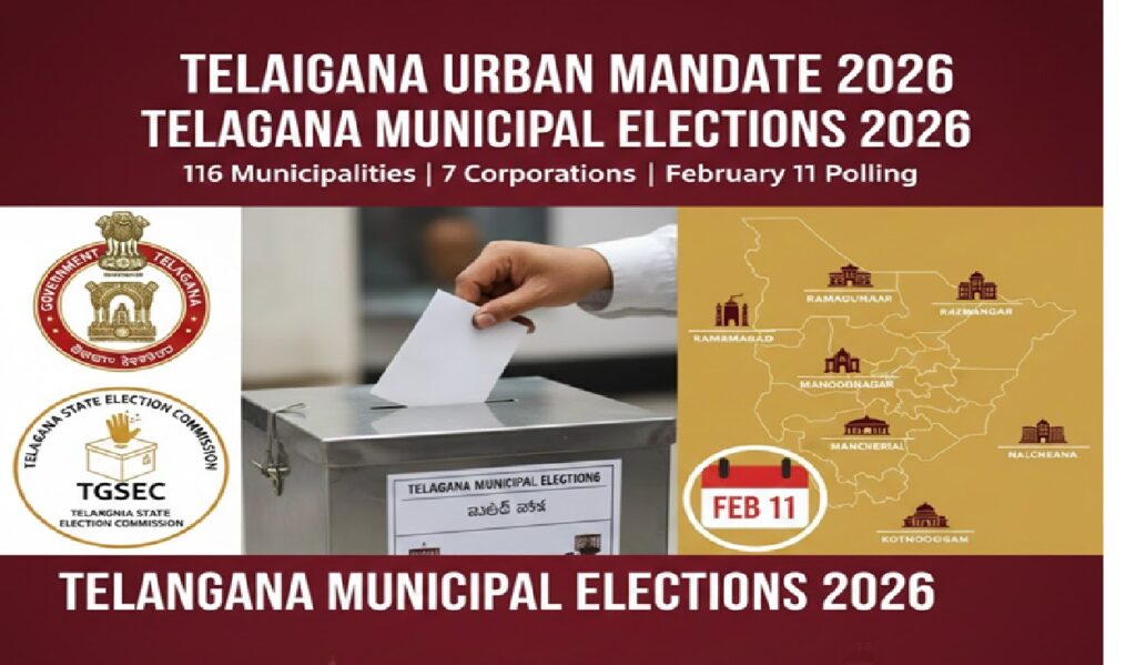 Telangana Municipal Elections 2026: Full Schedule, Ward Details, and Voter Guide for 123 ULBsThe landscape of local governance in Southern India is set for a transformative phase as the Telangana State Election Commission (TGSEC) officially sounds the poll bugle. In a comprehensive notification issued by State Election Commissioner I. Rani Kumudini, the government has outlined the roadmap for the 2nd Ordinary Elections to Municipalities and Municipal Corporations, 2026.This election cycle is pivotal, covering 116 Municipalities and 7 Municipal Corporations across the state. With the model code of conduct now in effect, administrative machinery and political aspirants are shifting into high gear to engage an electorate of over 5.2 million voters.The Official 2026 Telangana Municipal Election ScheduleThe TGSEC has established a rapid, streamlined timeline to ensure the democratic process is completed within a three-week window. Adhering to the Telangana Municipalities Act, 2019, the schedule is designed for maximum transparency and efficiency.Key Dates and DeadlinesElection MilestoneDateTime/DetailsIssue of Election NoticeJanuary 28, 202610:30 AM (Nominations Open) Display of Electoral RollsJanuary 28, 2026Ward-wise list publication Last Date for NominationsJanuary 30, 2026Until 5:00 PM Scrutiny of NominationsJanuary 31, 2026From 11:00 AM onwards Withdrawal of CandidatureFebruary 3, 2026Until 3:00 PM Date of Poll (Voting)February 11, 20267:00 AM to 5:00 PM Counting of VotesFebruary 13, 2026From 8:00 AM onwards Declaration of ResultsFebruary 13, 2026Following counting completion