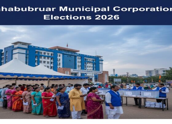 Mahabubnagar Municipal Corporation Elections 2026: Date, Candidates, Results, and Political Impact Overview of Mahabubnagar Municipal Corporation Elections 2026 The Mahabubnagar Municipal Corporation Elections 2026 are a crucial political event shaping the urban governance and development agenda of this fast-growing Telangana city. These elections are part of the broader Telangana urban local bodies polls scheduled across multiple municipal corporations and municipalities in the state. With Mahabubnagar recently upgraded to a municipal corporation, the 2026 polls carry added significance in terms of funds, infrastructure, and local leadership. Voters in Mahabubnagar will elect their representatives to the municipal corporation divisions, who will then indirectly determine the city’s mayor and deputy mayor. The contest involves major political parties such as the Congress, BRS, BJP, and AIMIM, each treating this election as a test of strength ahead of future state and national battles