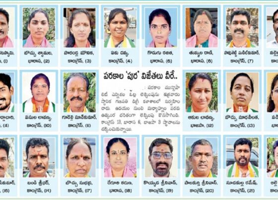 ULB Ward Member Details Sl No. Name of the Contesting candidate WARD Name : 1 , Reserved for : UR(G), Total Voters in Municipality Ward : 1182 , Total Vaild Votes : 966 , Rejected Votes : 7 , NOTA Votes : 5 1 CHINNIKRISHNA BOCHU 2 DR MADIKONDA SRINU 3 Mididoddi Naresh 4 VENKATASWAMY DUBASI 5 ONTERU SARAIAH WARD Name : 2 , Reserved for : UR(W), Total Voters in Municipality Ward : 1159 , Total Vaild Votes : 982 , Rejected Votes : 9 , NOTA Votes : 1 1 KAVITHA MADIKONDA 2 PAINDLA LAVANYA 3 Madikonda Ravali 4 VIJAYA BOCHU 5 SHYAMALA BOCHU 6 bOCHU RAJA PRAMEELA 7 Onteru Swapna WARD Name : 3 , Reserved for : BC(W), Total Voters in Municipality Ward : 1220 , Total Vaild Votes : 1036 , Rejected Votes : 6 , NOTA Votes : 2 1 PORANDLA MOUNIKA 2 PANCHAGIRI SRUJANA 3 VEMULA SADHARANI WARD Name : 4 , Reserved for : SC(W), Total Voters in Municipality Ward : 1249 , Total Vaild Votes : 986 , Rejected Votes : 8 , NOTA Votes : 2 1 AEKU DIVYA 2 SUNITHA CHILUVERU 3 SVARUPA PULLA 4 MAREPELLI AKSA 5 KADARI JYOTHI WARD Name : 5 , Reserved for : BC(W), Total Voters in Municipality Ward : 1306 , Total Vaild Votes : 1080 , Rejected Votes : 18 , NOTA Votes : 0 1 Godugu Rajitha 2 PALLEBOINA SWAPNA 3 MADHAVI PANCHAGIRI WARD Name : 6 , Reserved for : UR(W), Total Voters in Municipality Ward : 1284 , Total Vaild Votes : 1159 , Rejected Votes : 26 , NOTA Votes : 1 1 Dharmula Shailaja 2 PABBA SUNITHA 3 RANI THUMMALA 4 Rajitha Thakkallapalli 5 Guvva Sumalatha WARD Name : 7 , Reserved for : UR(G), Total Voters in Municipality Ward : 1222 , Total Vaild Votes : 1063 , Rejected Votes : 8 , NOTA Votes : 2 1 Dumpeti Nagaraju 2 Raj Purohit Jayanth Lal 3 Sunil Kumar Pavushetti WARD Name : 8 , Reserved for : UR(G), Total Voters in Municipality Ward : 1230 , Total Vaild Votes : 1070 , Rejected Votes : 19 , NOTA Votes : 0 1 Adapa Ramu 2 Udutha Chiranjeevi 3 NALLELLA KUMAR 4 Ramesh Pervala 5 Dumpeti Ramesh 6 Venkatesh Adapa WARD Name : 9 , Reserved for : UR(G), Total Voters in Municipality Ward : 1372 , Total Vaild Votes : 1033 , Rejected Votes : 5 , NOTA Votes : 2 1 KAVITHA BANDARI 2 DAYAKAR BASANI 3 Purna Chari Bejjankki 4 Bhathula Mallesham WARD Name : 10 , Reserved for : UR(W), Total Voters in Municipality Ward : 1190 , Total Vaild Votes : 968 , Rejected Votes : 10 , NOTA Votes : 3 1 GUDELLI DIVYA 2 LAVANYA PASULA 3 SWAPNA PITTA 4 GADDAM JHANSI WARD Name : 11 , Reserved for : SC(G), Total Voters in Municipality Ward : 1223 , Total Vaild Votes : 993 , Rejected Votes : 6 , NOTA Votes : 0 1 KARRE RAMESH 2 GUDELLI SADAN KUMAR 3 THIRUPATHI SUDHAMALLA 4 Rajabadraiah Martha 5 VIKRAM MARTHA 6 DUPPATI SREEJA SUHARSHA WARD Name : 12 , Reserved for : UR(W), Total Voters in Municipality Ward : 1178 , Total Vaild Votes : 955 , Rejected Votes : 5 , NOTA Votes : 0 1 Akula Lavanya 2 KALAVATHI GANTA 3 MOUNISHA KODELA WARD Name : 13 , Reserved for : UR(W), Total Voters in Municipality Ward : 1303 , Total Vaild Votes : 1041 , Rejected Votes : 13 , NOTA Votes : 6 1 DAGGU SUNITHA 2 BEERAM SUPRIYA 3 BOCHU SUMALATHA 4 MADHAVI LATHA BOCHU 5 MOUNIKA BOCHU 6 PAINDLA SARITHA 7 BOCHU SARASWATHI ALIAS PATTABHI SARASWATHI 8 VAKKALA AKHILA WARD Name : 14 , Reserved for : UR(W), Total Voters in Municipality Ward : 1280 , Total Vaild Votes : 968 , Rejected Votes : 10 , NOTA Votes : 4 1 DEEPTHI PADIDELA 2 BOLLEDLA SUSHMA 3 MARKA UMADEVI WARD Name : 15 , Reserved for : BC(G), Total Voters in Municipality Ward : 1219 , Total Vaild Votes : 915 , Rejected Votes : 3 , NOTA Votes : 0 1 KANDUKURI VENU GOPALA MURTHY 2 MERUGU SRISHAILAM 3 Vijay Kumar Kukkala 4 SOUJANYA SARAMANDA 5 BHARGAVI CHIDURALA WARD Name : 16 , Reserved for : BC(G), Total Voters in Municipality Ward : 977 , Total Vaild Votes : 780 , Rejected Votes : 6 , NOTA Votes : 2 1 ADULA RAJASHEKHAR 2 BANDI SARANGAPANI 3 SRIDHAR BANDI 4 Sada Madhukar WARD Name : 17 , Reserved for : SC(W), Total Voters in Municipality Ward : 1222 , Total Vaild Votes : 817 , Rejected Votes : 14 , NOTA Votes : 5 1 INUGALA BHARATHI 2 DUBASI LAVANYA 3 BOCHU SUBHADRA 4 Rajini Shanigaram WARD Name : 18 , Reserved for : UR(W), Total Voters in Municipality Ward : 1136 , Total Vaild Votes : 900 , Rejected Votes : 14 , NOTA Votes : 2 1 KARUNA REGURI 2 PANCHAGIRI JAYAMMA 3 BASANI HEMALATHA 4 BOTLA SANDHYA 5 Onteru Komala WARD Name : 19 , Reserved for : SC(G), Total Voters in Municipality Ward : 1195 , Total Vaild Votes : 977 , Rejected Votes : 6 , NOTA Votes : 3 1 AKU BABU 2 KOYYADA SRINIVAS 3 BOCHU RAJU 4 SANDHYA MARTHA 5 BOCHU NAGARAJU WARD Name : 20 , Reserved for : ST(G), Total Voters in Municipality Ward : 1148 , Total Vaild Votes : 717 , Rejected Votes : 11 , NOTA Votes : 3 1 GOPI PALAKURTHI 2 PALAKURTHI THIRUPATHI 3 SRINIVAS PALAKURTHI WARD Name : 21 , Reserved for : SC(G), Total Voters in Municipality Ward : 1293 , Total Vaild Votes : 920 , Rejected Votes : 12 , NOTA Votes : 3 1 ONTERU CHAKRAPANI 2 BOCHU DILIP BIKSHAPATHI 3 Bandari Giriprasad 4 SUDHAMALLA RAMESH WARD Name : 22 , Reserved for : BC(G), Total Voters in Municipality Ward : 1196 , Total Vaild Votes : 919 , Rejected Votes : 4 , NOTA Votes : 2 1 KURIMILLA RAVINDER 2 KOLANUPAKA BHADRAIAH 3 DASHARADHAM ALLE 4 VEERESH INGILI 5 Polu Maheshwar