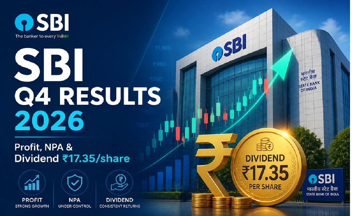 SBI Q4 Results 2026: Profit 5% YoY to ₹19,683 Crore, 17.35 Dividend Per Share
