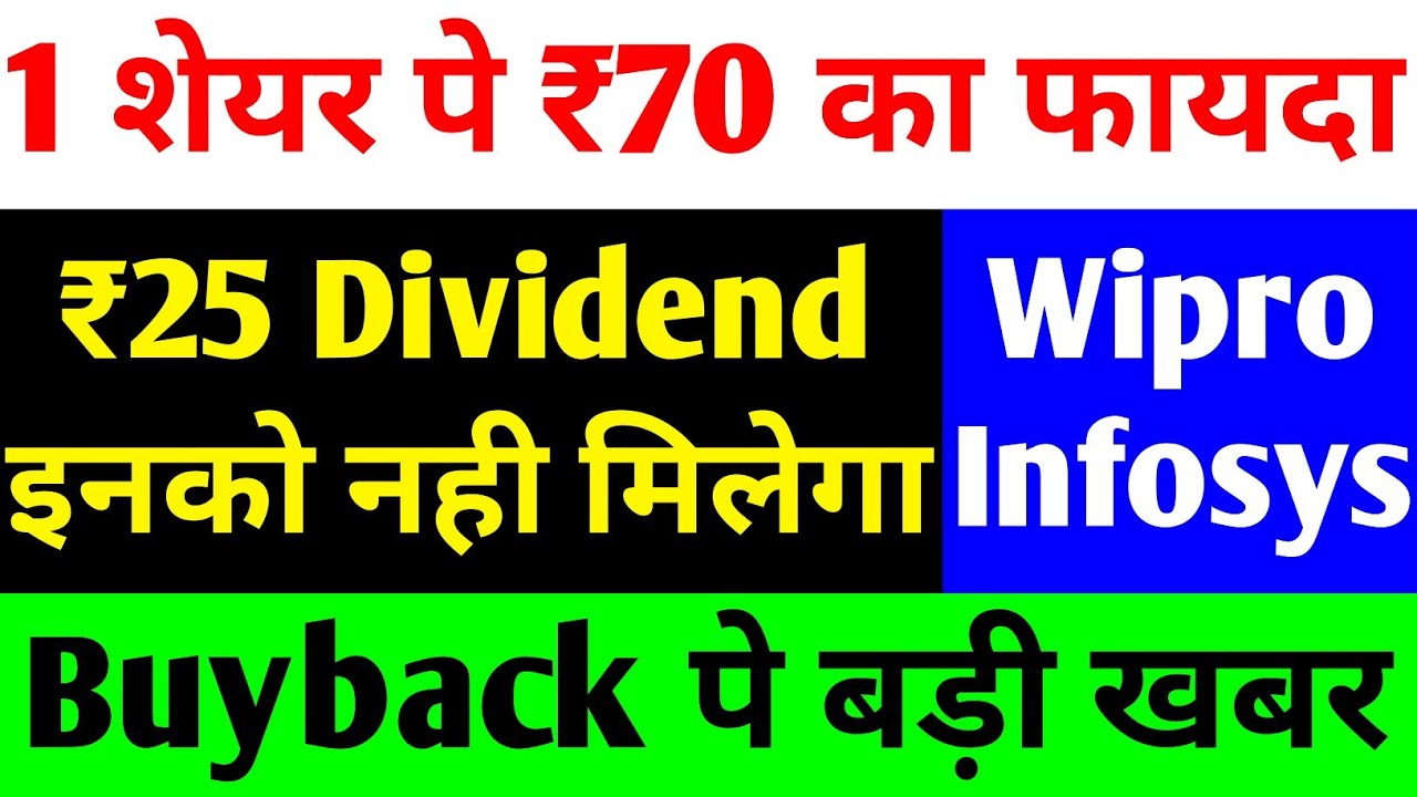 Wipro Buyback 2026 and Infosys Dividend Update