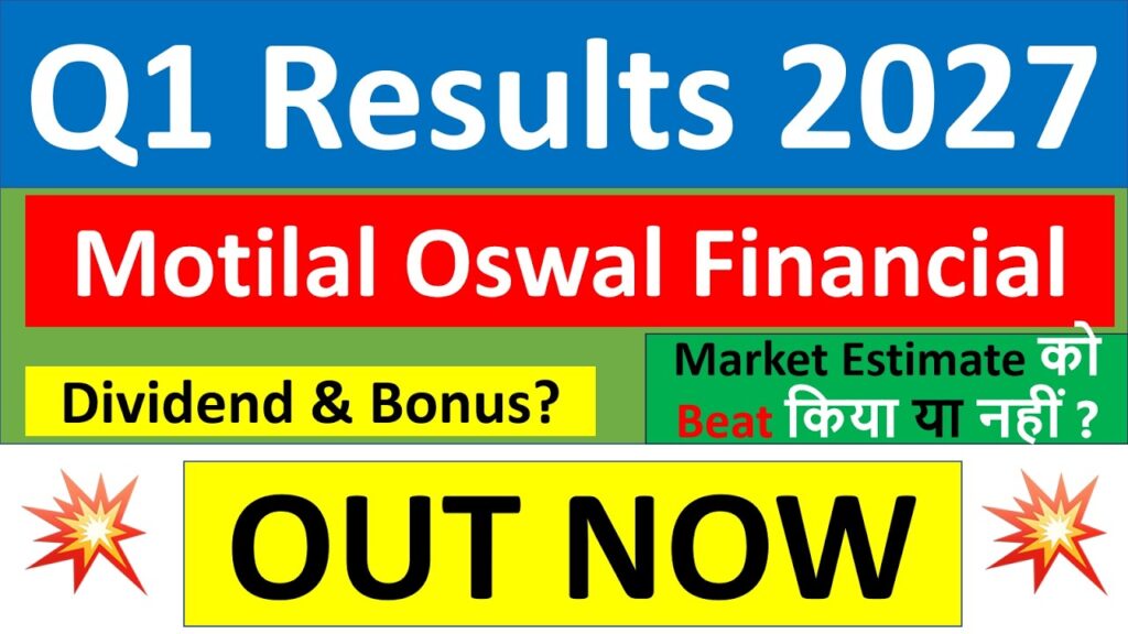 Motilal Oswal Financial Services reported strong Q1 FY2027 results with total income rising to ₹3,400 crore and net profit increasing to ₹1,273 crore. Read the complete financial analysis, key highlights, and investor outlook.