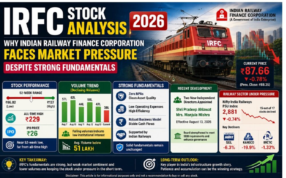 IRFC Stock Analysis 2026: Stock under Pressure Despite Strong Fundamentals