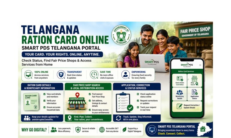 Whether you need to check your status or locate a nearby distribution center, the Telangana ration card online system provides essential transparency. This platform simplifies the process of tracking your benefits, ensuring that every household receives the support they deserve without unnecessary delays. Staying connected to these services is now faster and more reliable than ever before. In this guide, we will walk you through how to access your account details and prepare for upcoming distribution cycles. We also offer practical tips for troubleshooting common issues when digital portals become busy. Empowering yourself with this knowledge ensures that your family remains supported throughout the year. Key Takeaways Access your ration card details instantly through the official web portal. Locate your nearest Fair Price Shop with just a few clicks. Stay updated on monthly food grain distribution schedules and availability. Learn how to troubleshoot common technical issues when using online services. Ensure your household information remains accurate to avoid service interruptions. Why Smart PDS Telangana Matters for Ration Cardholders Managing your household's food security needs has become significantly more efficient with the introduction of new digital platforms. The smart pds telangana initiative represents a major leap forward in how the state manages essential resources for its citizens. By moving traditional processes into a digital environment, the government ensures that help reaches those who need it most without unnecessary delays. How the digital public distribution system supports Telangana households The digital transformation of the Telangana food supply network provides families with unprecedented transparency. Citizens can now track their entitlements and monitor the distribution of essential commodities in real-time. This level of oversight empowers households to manage their monthly food security with confidence and clarity. Which ration services can be accessed online The platform offers a variety of online ration services Telangana residents can utilize from the comfort of their homes. These digital tools are designed to simplify administrative tasks that previously required manual intervention. Key services available include: Checking current ration card status and eligibility details. Locating the nearest Fair Price Shop for convenient collection. Reviewing household member information linked to the card. Submitting requests for necessary updates or corrections. How online tools reduce visits to government offices One of the primary benefits of the smart pds telangana system is the significant reduction in physical office visits. By providing online ration services Telangana users can verify their records and resolve common queries digitally. This shift saves valuable time and resources for families who rely on the Telangana food supply system for their daily needs. Efficiency is the cornerstone of this digital transition. Instead of waiting in long queues, cardholders can now perform essential checks instantly. This modern approach ensures that the Telangana food supply remains accessible, reliable, and user-friendly for every eligible household. Key Services Available Through the Telangana Food Supply System The Telangana government has streamlined essential services to ensure that every household can manage their food security needs online. By utilizing the smart PDS Telangana platform, residents can now handle administrative tasks from the comfort of their homes. This digital shift represents a major leap forward for the Telangana food supply network. Ration card details and beneficiary information Accessing your ration card details is now a straightforward process. Users can view their household member lists and verify that their information is current. Keeping this data accurate is vital for ensuring that every family member receives their entitled share of supplies. Fair Price Shop searches and local distribution access Finding a fair price shop Telangana location is essential for timely collection. The portal provides a comprehensive search tool that maps out authorized distribution centers based on your specific area. This feature eliminates the guesswork and helps you plan your visits efficiently. Application, correction, and status-related services Managing your records is simple when you need to update personal information or track an application. Whether you are checking your ration card status Telangana or requesting a correction, the system provides real-time updates. This transparency helps users stay informed about their administrative requests without needing to visit a government office. "Digital transformation in public distribution is not just about technology; it is about empowering citizens with transparency and ease of access." — Government Digital Initiative Food security benefits connected with eligible households The system is designed to maximize food security benefits Telangana for all eligible families. By centralizing these services, the government ensures that support reaches those who need it most. The following table outlines the primary services available to help you navigate these resources effectively. Service Category Primary Function User Benefit Card Management View and update records Data accuracy Shop Locator Find local outlets Convenient access Status Tracking Monitor applications Process transparency Benefit Inquiry Check eligibility Resource awareness How to Access the Smart PDS Telangana Portal Getting started with the Smart PDS Telangana portal is a straightforward process for every citizen. By moving these services online, the government has made it much easier to manage your household benefits without leaving your home. Finding the official Telangana food supply website To begin, you must ensure you are visiting the official Telangana food supply website. Always type the URL directly into your browser address bar rather than relying on search engine results that might lead to third-party pages. Look for the government domain extension to verify you are on the correct platform. Choosing the correct service from the portal menu Once you arrive at the homepage of the Telangana PDS portal, you will see a navigation menu filled with various options. Simply click on the service that matches your needs, such as checking your card status or finding a local shop. The interface is designed to be user-friendly, allowing you to find what you need with just a few clicks. Using a mobile phone, tablet, or computer for access You have the flexibility to use any device that connects to the internet. Whether you prefer a desktop computer for a larger view or a mobile phone for quick checks on the go, the smart pds telangana system is fully responsive. This ensures that your experience remains consistent regardless of the hardware you choose. Browser, internet, and document requirements For the best performance, use a modern web browser like Chrome, Firefox, or Edge. A stable internet connection is essential to prevent timeouts during your session. Keep your digital documents or card numbers handy, as you may need to enter them to verify your identity. How to avoid unofficial websites and misleading links Be cautious of websites that claim to offer official Telangana food supply website services but look suspicious. Never enter your personal details on a site that does not end in the official government domain. If a link seems too good to be true or asks for sensitive passwords, avoid it immediately to keep your data safe. Device Type Accessibility Best For Desktop Computer High Printing documents and detailed reports Tablet Medium Quick navigation and reading information Mobile Phone High Checking status updates on the go How to Check Telangana Ration Card Details Online Accessing your ration card details has never been simpler thanks to the digital transformation of state services. By utilizing the smart pds telangana platform, you can verify your household status without needing to visit a local office in person. Locating the ration card search or FSC details service To begin your search, navigate to the official food supply portal. Look for the section labeled as the FSC search Telangana or ration card inquiry tool. This dedicated page serves as the primary gateway for all residents seeking to view their current food security status. Entering district, mandal, or card information accurately Once you reach the search page, you must provide specific details to retrieve your records. Select your district and mandal from the provided dropdown menus to narrow down the search parameters. Ensure that you enter your unique ration card number exactly as it appears on your official documents to avoid any search errors. Reviewing household member and eligibility details After submitting your information, the system will display a comprehensive summary of your household. You can review the names of all registered family members and confirm your current eligibility status. This transparency helps ensure that your records remain accurate and up to date for monthly supply collections. What to do when the displayed information is incorrect If you notice any discrepancies in your Telangana ration card online records, do not panic. You should immediately contact your local food supply office or use the online grievance portal to request a correction. Providing supporting documentation will help authorities update your file quickly and efficiently. How to save or print important ration card information It is highly recommended to keep a digital or physical copy of your records for your personal files. Most browsers allow you to save the page as a PDF or print it directly using the print function in your settings. Having this information readily available makes it much easier to manage your smart pds telangana benefits whenever you need to verify your status. How to Find a Fair Price Shop in Telangana Locating a fair price shop Telangana residents rely on is a straightforward process through the digital portal. By using the official online system, you can save time and ensure you head to the correct location for your monthly rations. Searching for a nearby Fair Price Shop The online portal provides a dedicated search feature to help you find your designated outlet. Simply enter your district and mandal details into the search fields to generate a list of active shops in your immediate vicinity. Understanding shop names, locations, and assigned areas Once the search results appear, you will see specific details regarding the shop name and its geographic area. It is essential to verify that the shop is indeed the one assigned to your specific ration card. This ensures that your beneficiary data matches the records held by the local distribution center. Checking shop details before collecting monthly supplies Before you make the trip, take a moment to review the shop information provided on the screen. Confirming the address and the status of the fair price shop Telangana authorities have listed helps prevent unnecessary travel. Always double-check that the shop is currently active and authorized to serve your area. How to plan a visit around shop hours and distribution schedules Most shops operate on specific schedules to manage the flow of beneficiaries effectively. You should check if the portal displays operational hours or specific distribution days for your area. Planning your visit during these windows significantly reduces wait times and ensures you arrive when supplies are ready for collection. What to do when a listed shop cannot be located If you encounter a situation where a listed shop is difficult to find or appears closed, do not worry. First, verify the address details against a local map or ask nearby residents for the shop's landmark. If the information remains unclear, you may need to contact your local food supply office to confirm if the shop has relocated or if your assignment has changed. Using Smart PDS Telangana for Ration Distribution and Benefits Navigating the monthly ration process in Telangana is now simpler than ever before. By utilizing the smart pds telangana platform, households can ensure they receive their entitlements without unnecessary delays. Proper preparation is the key to a stress-free experience at your local distribution center. How ration cardholders can prepare for monthly collection Before heading to your local shop, verify your current eligibility status through the official portal. It is highly recommended to check the latest stock availability for your specific area to avoid wasted trips. Keeping your digital records updated ensures that your household remains eligible for all essential supplies. Understanding beneficiary verification and authentication requirements The ration distribution Telangana process relies heavily on secure authentication to prevent fraud. Most centers now require biometric verification, such as an Aadhaar-based fingerprint scan, to confirm the identity of the head of the household. This step protects your allocated food items and ensures they reach the intended recipients. How portability and electronic point-of-sale systems may help eligible users The introduction of the ePOS Telangana ration system has revolutionized how families access their supplies. This technology allows for real-time tracking of inventory and transactions, making the entire process transparent. Furthermore, portability features enable eligible users to collect their rations from different fair price shops if they are temporarily away from their home location. Why card, identification, and registered mobile details should be current Maintaining accurate records is vital for continued access to food security benefits Telangana. If your mobile number is not linked correctly, you may miss important notifications regarding stock arrivals or system updates. Always ensure your physical ration card and government-issued identification match the details stored in the digital database to prevent authentication failures. Feature Traditional Method Digital ePOS System Authentication Manual Signature Biometric/Aadhaar Tracking Paper Ledgers Real-time Digital Logs Flexibility Fixed Shop Only Portability Enabled Notifications Word of Mouth SMS Alerts Updating Ration Card Information Through Telangana Services Keeping your household records current is essential for maintaining access to food security benefits. When your family situation changes, you should update your Telangana ration card online to ensure your records remain accurate and valid for monthly distribution. Common reasons to request a ration card correction Families often need a ration card correction Telangana when life events occur. Common reasons include the addition of a new family member, the removal of a member due to marriage or relocation, or a change in your residential address. Keeping this information up to date prevents potential issues during your monthly collection. It ensures that your household size matches the benefits you receive at your local shop. Changing household members, address, or contact information You can manage your profile by submitting a formal ration card application Telangana through the official portal. Whether you are updating a mobile number or adjusting the list of beneficiaries, the digital system allows for quick processing. Always double-check your entries before submitting them to avoid delays. Providing accurate contact details is especially important so that authorities can reach you regarding your account status. Documents commonly needed for updates and applications To process your request successfully, you must prepare the necessary supporting documents. Having these files ready will make your submission much smoother. A copy of your current ration card. Proof of address, such as a utility bill or rental agreement. Identity proof for all household members, like an Aadhaar card. Supporting certificates for specific changes, such as a birth or marriage certificate. How MeeSeva centers can support users who need in-person help If you prefer face-to-face assistance, MeeSeva ration card services are available across the state. These centers provide a reliable way to submit your documents if you find the online portal difficult to navigate. Staff at these locations are trained to help you fill out forms correctly. They can also verify your documents on the spot, which often speeds up the verification process. How to track an application or correction request Once you have submitted your request, you can easily monitor your ration card status Telangana through the official website. Simply enter your application reference number to see the current stage of your request. Checking your status regularly helps you stay informed about any pending actions or approvals. If you notice a delay, you can contact the local office for further clarification on your submission. Solving Common Smart PDS Telangana Access Problems If you encounter difficulties while using the smart pds telangana portal, you are not alone. Many users occasionally face minor technical hurdles when trying to access their digital records. Most of these issues are temporary and can be resolved with a few simple troubleshooting steps. What to do when the portal does not load Sometimes, the website may appear unresponsive due to high traffic or server maintenance. If the page fails to load, wait a few minutes before attempting to refresh your browser. Patience is often the best solution when dealing with heavy server loads. Handling incorrect card numbers or failed searches Double-check that you have entered your ration card number exactly as it appears on your official documents. Even a single digit error can lead to a failed search result. Ensure you are using the correct district and mandal details to narrow down your search effectively within online ration services Telangana. Resolving missing beneficiary or Fair Price Shop information If your beneficiary details or local shop information seem incomplete, verify your internet connection first. Sometimes, data packets fail to load correctly, causing blank fields or missing records. If the problem persists, it may indicate a need to visit your local office for a manual record update. When to retry, clear browser data, or use another device If the site remains stuck, try clearing your browser cache and cookies to remove outdated files. If that does not work, switching to a different web browser or a mobile device can often bypass local compatibility issues. Always ensure your internet connection is stable before trying again. How to record error messages for support staff If you continue to see an error code, take a screenshot or write down the exact message displayed on your screen. This information is crucial for support staff to diagnose the root cause of your access problem. Providing specific details helps the technical team resolve your issue much faster. Issue Type Primary Action Secondary Action Portal Not Loading Refresh Page Clear Cache Failed Search Verify Card Number Check District/Mandal Missing Data Check Connection Contact Support System Error Record Error Code Use Different Device Protecting Personal Information While Using Online Ration Services You can enjoy the convenience of digital services while maintaining strong ration card privacy. As you navigate the digital landscape, keeping your sensitive data secure remains a top priority. Using online ration services Telangana effectively requires a blend of modern technology and personal caution. How to use official government domains safely Always ensure you are visiting the correct, verified government website before entering any data. Official portals typically end in .gov.in, which indicates a secure and authentic government source. Avoid clicking on suspicious links sent via email or text messages that claim to be from food supply authorities. Why users should not share one-time passwords or login details Your login credentials and one-time passwords (OTPs) are the keys to your personal account. Never share these codes with anyone, even if they claim to be a government official. Legitimate authorities will never ask for your password or OTP to process your requests. Safeguarding ration card numbers and identity documents Treat your ration card number like a bank account number or a social security ID. Keep digital copies of your identity documents on encrypted devices rather than public cloud storage. Protecting your information prevents unauthorized individuals from accessing your household benefits. Recognizing fake customer support calls and payment requests Be wary of unsolicited phone calls asking for money to "activate" or "update" your ration card. Government services for cardholders are generally free of charge, and officials will not demand payments over the phone. If you receive a suspicious call, hang up immediately and contact your local office directly. Using secure devices and networks for public service transactions Avoid accessing your account from public Wi-Fi networks, such as those in cafes or airports. These networks are often insecure and can expose your data to hackers. Always use a private, password-protected internet connection when managing your online ration services Telangana. Security Action Why It Matters Best Practice Verify URL Prevents phishing Check for .gov.in Keep OTP Private Stops account theft Never share codes Use Private Wi-Fi Protects data flow Avoid public hotspots Report Scams Protects the community Contact local authorities How to Report Ration Service Problems in Telangana If you face challenges with your food supplies, the Telangana food supply government provides clear channels to resolve your concerns. While most transactions occur smoothly, occasional technical errors or service gaps can occur. Knowing how to address these issues ensures that your household continues to receive essential benefits without unnecessary delay. Common issues that may require a complaint Many users occasionally encounter situations where a formal ration service complaint Telangana becomes necessary. Common problems include the unexpected closure of a Fair Price Shop during working hours or the denial of rations despite having a valid card. Additionally, discrepancies in the quantity of food items provided or technical failures at the point-of-sale machine often warrant a report. Information to include in a ration service grievance To ensure your issue is resolved quickly, you must provide accurate details to the authorities. Always include your full ration card number, the specific location of the shop, and the date the incident occurred. Clear documentation of the error message or the nature of the service failure helps officials investigate your case effectively. Available escalation options through Telangana food supply authorities If your initial concern remains unresolved, you can reach out to the Telangana ration card helpline for further assistance. The state provides multiple avenues for escalation, including: Direct contact with the District Supply Officer. Submitting a formal grievance through the official online portal. Visiting the local civil supplies office for in-person support. How to keep acknowledgment numbers and supporting records Always request an acknowledgment number whenever you submit a complaint. This unique identifier allows you to track the status of your ration service complaint Telangana through the official system. We recommend keeping a digital or physical folder containing screenshots, dates, and any correspondence with the Telangana ration card helpline to support your claim if further follow-up is required. Conclusion Managing your household food security is now simpler than ever with the right digital tools. The smart pds telangana platform serves as your primary gateway for checking ration card details and locating your nearest Fair Price Shop. These essential services empower you to stay informed about your benefits without unnecessary travel. Reliable access depends on your commitment to using official government portals. Always verify that you are on the correct website before entering sensitive information. Keeping your household data current ensures that your eligibility remains accurate and your benefits arrive on time. Protecting your personal identity is a vital part of this digital journey. Never share your private login credentials or one-time passwords with unauthorized individuals. If you encounter persistent technical hurdles, reach out to the official Telangana food supply authorities for documented support. Take charge of your food security today by exploring the features available through smart pds telangana. Regular engagement with these online resources helps you maintain control over your ration services. Your proactive approach ensures a smooth and efficient experience for your entire family. FAQ How can I access the official Smart PDS Telangana portal? You can access the services by visiting the official Telangana State Food Security portal through a web browser like Google Chrome or Microsoft Edge. It is best to use a computer, tablet, or a smartphone with a stable internet connection. Always ensure you are on a.gov.in or telangana.gov.in domain to avoid unofficial or misleading websites. What details do I need to check my Food Security Card (FSC) information online? To view your ration card details, you typically need to select your District and Mandal from the dropdown menu on the portal. You may also search using your unique FSC Number or your Application Number. This will display your household member list and your current eligibility status for food grains. How do I locate my assigned Fair Price Shop (FPS) in Telangana? The Smart PDS Telangana platform includes a dedicated search feature for Fair Price Shops. By entering your location details, the system will provide the shop name, the name of the dealer, and the specific assigned area. This helps you confirm where to collect your monthly supplies before you leave home. Can I update my household members or address through the online system? While the portal allows you to track status and view records, major corrections like adding or removing members often require a visit to a MeeSeva center. You will need to provide supporting documents such as Aadhaar cards, birth certificates, or proof of residence. Once submitted, you can use the Smart PDS portal to monitor your application tracking progress. What should I do if the Smart PDS Telangana website is not loading? If the portal fails to load, try clearing your browser data (cache and cookies) or switching to a different device. High traffic during the start of the month can sometimes slow the server. If the problem persists, record any error messages or codes displayed and try again during off-peak hours. Does Telangana support ration card portability and ePOS systems? Yes, the state utilizes ePOS (Electronic Point of Sale) devices at distribution points to ensure transparency. This system often supports portability, allowing eligible beneficiaries to collect their food security commodities from any Fair Price Shop within the state, provided their biometric authentication and Aadhaar linking are successful. How can I protect my personal information while using these digital services? To stay safe, never share your One-Time Password (OTP) or login credentials with anyone claiming to be from the Civil Supplies Department. Official government representatives will never call you to ask for payments or bank details over the phone. Only enter your ration card number on secure, official government websites. How do I file a complaint if I face issues at a Fair Price Shop? If you encounter problems with distribution or shop hours, you can file a grievance through the Telangana Food Supply authorities. Make sure to keep your acknowledgment number, dates of your visit, and the specific FPS shop number. You can also reach out to the Toll-Free Helpline provided on the official portal for immediate assistance. Are there specific browser requirements for the Smart PDS portal? The portal is designed to work on most modern browsers, including Mozilla Firefox and Safari. For the best experience, ensure your browser is updated to the latest version. If a specific tool like a PDF viewer is required to save your ration card details, ensure that plugin is enabled on your device. Can I print a copy of my ration card details for official use? Yes, once you have successfully searched for your FSC details, the portal usually provides an option to save as PDF or print the screen. This printed copy can serve as a reference for your household member details and is useful when visiting MeeSeva for further updates.