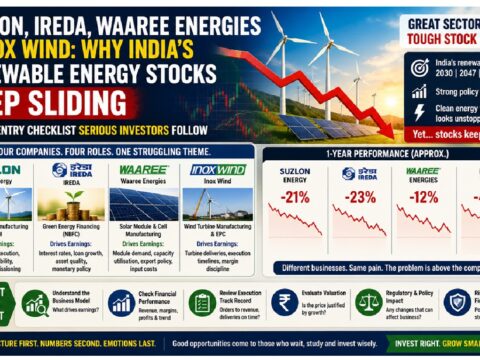 Suzlon, IREDA, Waaree Energies & Inox Wind: Why Energy Stocks Keep Sliding